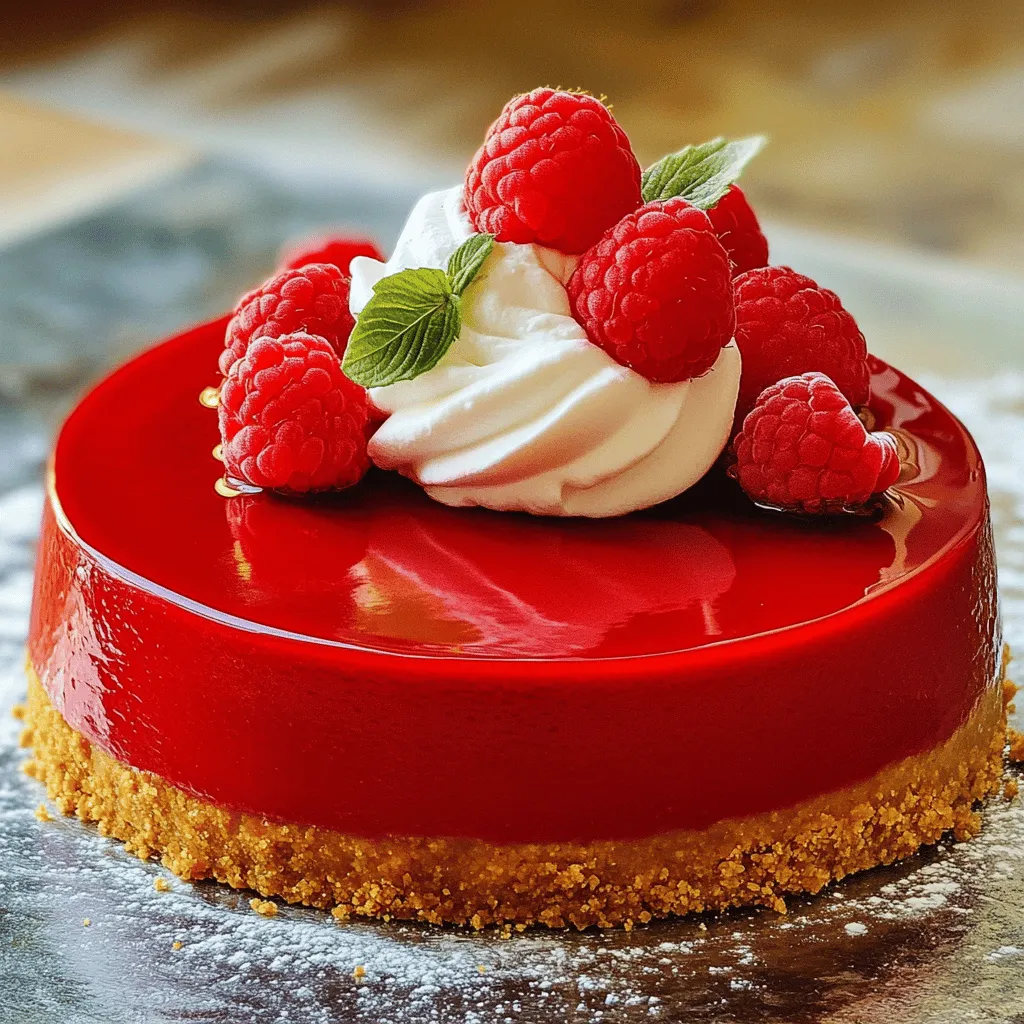 - Key Ingredients for Crust - 1 ½ cups graham cracker crumbs - ½ cup unsalted butter, melted - 1 tablespoon granulated sugar The crust gives your cheesecake a nice crunch. The graham crackers bring a sweet flavor. The butter helps hold everything together. - Essential Ingredients for Cheesecake Filling - 2 cups cream cheese, softened to room temperature - 1 cup granulated sugar - 1 teaspoon pure vanilla extract - 3 large eggs, at room temperature - 1 cup sour cream - 1 ½ cups all-purpose flour - 1 tablespoon unsweetened cocoa powder - 1 tablespoon red food coloring - ½ teaspoon baking soda - ½ teaspoon fine salt The cream cheese is the star of this dish. It gives the cheesecake its smooth texture and rich flavor. The red food coloring makes it pop, while the cocoa powder adds a touch of chocolate. - Optional Garnishes and Toppings - Whipped cream, for topping - Fresh raspberries or strawberries, for garnish Garnishes add a fun touch to your cheesecake. Whipped cream adds creaminess, while fresh berries bring a burst of fruity flavor. You can mix and match to suit your taste. For the full list of ingredients, check the Full Recipe. 1. Preheat the Oven: First, preheat your oven to 325°F (163°C). This step is key for even baking. 2. Prepare and Bake the Crust: In a large bowl, mix the graham cracker crumbs, melted butter, and sugar. This will give you a tasty base. Press this mixture into a 9-inch springform pan. Bake the crust for 10 minutes, then let it cool. 3. Create the Cheesecake Filling: In another bowl, beat the softened cream cheese until it is smooth. Gradually add the sugar and vanilla extract, mixing well. Then, add the eggs one by one, mixing after each. Now, fold in the sour cream, flour, cocoa powder, red food coloring, baking soda, and salt. Blend until it is lump-free and creamy. 4. Transfer to the Pan and Bake: Pour the cheesecake mix over the cooled crust. Tap the pan gently on the counter to get rid of air bubbles. Put the pan back in the oven for 55-60 minutes. The edges should be firm, and the middle should jiggle a little. 1. Proper Cooling Techniques: Once it’s baked, turn off the oven and crack the door. Let the cheesecake cool slowly for 1 hour. Then, move it to the fridge to chill for at least 4 hours, or ideally overnight. This helps the flavors come together. 2. How to Serve Effectively: When ready to serve, gently remove the cheesecake from the springform pan. Top with whipped cream and fresh berries for a pop of color. 3. Presentation Tips: To make it look fancy, place slices on individual plates. Drizzle with raspberry coulis or chocolate sauce before adding berries. This makes each slice a showstopper while tasting divine. For a complete guide, check out the Full Recipe. Enjoy your delicious Red Velvet Cheesecake! Ensuring a Smooth Batter To get a smooth batter, start with room-temperature cream cheese. Cold cream cheese will create lumps. Beat the cream cheese until it's creamy before adding sugar. Mix well after each egg to keep it smooth. Achieving the Right Bake Bake your cheesecake at 325°F (163°C). This lower temperature helps it cook evenly. Look for a slight jiggle in the center when you remove it from the oven. It will firm up as it cools. Avoiding Common Mistakes Avoid overmixing the batter. This can add too much air, causing cracks. Also, do not open the oven door while baking. A sudden temperature change may cause your cheesecake to sink. Creative Toppings Top your cheesecake with whipped cream and fresh berries. You can also drizzle chocolate or caramel sauce on top for extra flavor. For a fun twist, add crushed cookies or candy on top. Seasonal Variations In the fall, try adding a layer of spiced pumpkin puree. In the summer, a layer of lemon curd can brighten the flavor. Seasonal fruits like peaches or cherries are also great choices. Unique Serving Suggestions Serve individual slices on plates with a drizzle of raspberry coulis. Place fresh mint leaves beside each slice for a pop of color. You can even layer small pieces in a glass for a fun parfait style. For the full recipe, be sure to check the detailed instructions above! {{image_4}} Chocolate Red Velvet Cheesecake You can add chocolate to your red velvet cheesecake. Use cocoa powder in the filling. This gives it a rich, deep flavor. Mix it well to ensure even taste. Swirled Cheesecake Options Swirling different flavors into the cheesecake is fun. Try adding a layer of cream cheese or chocolate ganache on top. Use a knife to create a beautiful effect. This adds visual flair and different tastes. Adding Nuts or Fruits Adding nuts or fruits can change the texture and taste. Pecans or walnuts give a nice crunch. Fresh raspberries or strawberries add a fruity twist. Just mix them into the batter or place them on top. Mini Cheesecakes Mini cheesecakes are great for parties. Use a muffin tin instead of a springform pan. Bake them for less time, about 20-25 minutes. They are cute and easy to serve. No-Bake Option If you want to skip baking, try a no-bake version. Use cream cheese, sugar, and whipped cream. Mix and set it in the fridge. This makes a light and creamy dessert. Cheesecake Cupcakes Cheesecake cupcakes are another fun idea. They are portable and perfect for gatherings. Simply pour the batter into cupcake liners. Bake as you would mini cheesecakes. Each bite is a delightful treat. For the full recipe, check out [Full Recipe]. Long-Term Storage Tips After enjoying your red velvet cheesecake, you may have some left. To keep it fresh, wrap the cheesecake tightly in plastic wrap. This helps prevent it from drying out. Store it in the fridge for up to five days. Best Practices for Refrigeration Always place your cheesecake in an airtight container. This keeps out odors from other foods. If you want to save some for later, cut it into slices for easy access. How to Freeze Cheesecake To freeze the cheesecake, wrap each slice in plastic wrap, then place them in a freezer bag. Make sure to remove as much air as possible. You can freeze the slices for up to three months. When you're ready to eat, thaw them in the fridge overnight before serving. Best Method for Reheating If you want to warm your cheesecake, the oven is the best choice. Preheat it to 300°F (150°C). Place the cheesecake on a baking sheet for about 10 minutes. This warms it without making it too hot. Preserving Texture and Flavor Keep the cheesecake covered while reheating. This helps keep it moist and tasty. Avoid the microwave, as it may make the cheesecake too soft or rubbery. Enjoy your slice warm for a delightful treat! What makes red velvet cheesecake different from regular cheesecake? Red velvet cheesecake has a rich red color and cocoa flavor. This sets it apart from regular cheesecake, which is often plain or uses vanilla. The red food coloring gives it a unique look, while the cocoa adds a subtle depth. Can I use a different crust for this recipe? Yes, you can! Feel free to switch the graham cracker crust. You could use an Oreo crust or even a nut-based crust. Each type adds its own taste and texture to the cheesecake. How do I know when my cheesecake is done baking? Check for a slight jiggle in the center. The edges should look set. If the center still wobbles too much, it needs more time. Remember, it will firm up as it cools. Is it possible to make this recipe gluten-free? Absolutely! Replace all-purpose flour with a gluten-free blend. You can also use gluten-free graham crackers for the crust. This way, everyone can enjoy your cheesecake. What can I use instead of cream cheese? You can use mascarpone cheese or a vegan cream cheese. They both give a similar creamy texture and taste, making them great substitutes. Can I substitute Greek yogurt for sour cream? Yes, Greek yogurt works well as a substitute. Use the same amount. It adds creaminess and a tangy flavor, just like sour cream. How to replace eggs in this recipe? For each egg, use 1/4 cup of unsweetened applesauce or 1/4 cup of silken tofu. These alternatives keep your cheesecake moist and help it set. What drinks pair well with red velvet cheesecake? Coffee or a rich red wine complement the flavors of the cheesecake. You can also serve it with a cold glass of milk for a classic choice. Is red velvet cheesecake appropriate for special occasions? Definitely! Its vibrant color and creamy texture make it a showstopper at parties and holidays. It adds a festive touch to any gathering. Can I make this dessert ahead of time? Yes, you can! Make it a day or two before your event. Just store it in the fridge. This allows the flavors to meld for an even tastier treat. For the full recipe, check out the main article. This article covers all you need for the perfect red velvet cheesecake. You learned about key ingredients and step-by-step baking instructions. I shared tips to avoid common mistakes and ideas to personalize your cheesecake. Don't forget about storage and reheating options. You can customize flavors or serve mini versions too. Enjoy creating a delicious dessert that impresses everyone. Now you have the tools to ensure your cheesecake is a hit every time. Happy baking!