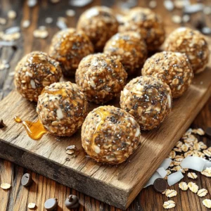 To make Healthy Energy Balls, you need a few key ingredients. Here is what you will need: - 1 cup rolled oats - 1/2 cup natural almond butter (or your favorite nut butter) - 1/4 cup honey or maple syrup - 1/4 cup chia seeds - 1/4 cup dark chocolate chips (or cacao nibs) - 1/2 teaspoon ground cinnamon - A pinch of sea salt These ingredients come together to create a tasty snack that is both healthy and filling. Rolled oats offer fiber, while almond butter adds protein and healthy fats. Honey or maple syrup gives a touch of sweetness. Chia seeds are a great source of omega-3s, and dark chocolate adds a delicious richness. You can make your energy balls even more exciting by adding a few optional ingredients. Here are some ideas: - 1/2 cup unsweetened shredded coconut - 1/4 cup dried fruit (like raisins or cranberries) - 1/4 cup nuts (like walnuts or pecans) These add-ins can change the flavor and texture of your energy balls. Coconut adds chewiness. Dried fruit brings sweetness, while nuts add crunch. Feel free to mix and match! Each ingredient in Healthy Energy Balls offers unique health benefits: - Rolled oats: Good for your heart and digestion. They keep you full longer. - Almond butter: Packed with protein. It helps build strong muscles. - Chia seeds: Full of fiber and omega-3 fatty acids. They support brain health. - Dark chocolate: Contains antioxidants. It can boost your mood. By using these wholesome ingredients, you can create a snack that not only tastes great but also helps you feel your best. Check out the Full Recipe for step-by-step instructions to make these Nutty Power Bites! Start by gathering all your ingredients. In a large bowl, mix 1 cup of rolled oats, 1/2 cup of almond butter, and 1/4 cup of honey or maple syrup. Stir them well until they form a sticky mixture. This will be your base. Next, add 1/4 cup of chia seeds, 1/4 cup of dark chocolate chips, 1/2 teaspoon of ground cinnamon, and a pinch of sea salt. Mix these in thoroughly so every bite is tasty. If you like, you can fold in 1/2 cup of unsweetened shredded coconut for extra texture. Now it’s time to shape your energy balls. Use your hands to scoop out about a tablespoon of the mixture. Roll it into a small ball. You should get around 12 to 15 balls from this recipe. Place the rolled energy balls on a baking sheet lined with parchment paper. Make sure to leave some space between each ball. This helps them not stick together. To ensure your energy balls hold their shape, refrigerate them for at least 30 minutes. This will help them firm up nicely. If they seem too soft after chilling, you can add a bit more oats or nut butter to the mix. Store your energy balls in an airtight container in the fridge. They can stay fresh for up to a week. Enjoy your healthy snack anytime! For the complete recipe, check the Full Recipe section. To get the best texture, use creamy nut butter. Almond butter works great, but you can pick any nut butter you like. The key is to mix well. This helps bind the oats and other ingredients. If your mixture feels too dry, add a bit more honey or nut butter. If it's too sticky, add some oats. Finding the right balance is crucial for that perfect bite. Mixing is important for even flavor. Start with the dry ingredients first. Combine rolled oats, chia seeds, and cinnamon in one bowl. In another bowl, mix your nut butter and honey. Then, pour the wet into the dry. This method makes it easier to blend. Use a sturdy spatula or your hands to mix. Don’t be afraid to get messy! The more you mix, the better the energy balls will taste. These energy balls are super versatile. You can eat them as a quick snack or a pre-workout boost. They pair nicely with fruit, like banana or apple slices. You can also enjoy them with yogurt for a filling breakfast. For a treat, dip them in melted dark chocolate. This adds sweetness and makes them even more delicious. Pairing these energy balls with your favorite drinks can elevate your snack time. Try them with almond milk or a smoothie for a tasty combo. {{image_4}} You can switch up the nut butter in your energy balls. Almond butter is great, but try peanut butter or cashew butter. Each nut butter gives a unique taste and texture. You can even use sunflower seed butter for a nut-free option. This keeps your snacks safe for kids with nut allergies. Just make sure to adjust the flavor, as some nut butters are sweeter than others. Superfoods can take your energy balls to the next level. Consider adding flaxseeds for extra fiber or protein powder for that extra boost. You can also mix in spirulina for a green twist. Another option is to add hemp seeds, which are rich in omega-3s. Each superfood adds health benefits and makes your snacks even more nutritious. Don't hesitate to experiment with different superfoods to find your favorite combo. Get creative with flavors in your energy balls! Try adding vanilla extract for a sweet touch or matcha powder for a unique flavor. You can also mix in dried fruits like cranberries or apricots for added sweetness. A pinch of sea salt balances the sweet flavors beautifully. For a fun twist, add spices like nutmeg or ginger. These combinations keep your energy balls exciting and new. Explore different flavors to find what makes your taste buds dance! For the full recipe, refer back to the earlier section. To keep your energy balls fresh, follow some simple steps. First, let them cool after making them. Place the energy balls in a single layer. This keeps them from sticking together. You can store them in the fridge or at room temperature. If you choose the fridge, they will stay fresh longer. Choose airtight containers for storage. Glass jars or plastic containers work well. Look for containers that seal tightly. This helps keep moisture out. You can also use freezer bags. Just make sure to squeeze out any air before sealing. These options will help your energy balls stay tasty and fresh. Your energy balls can last a week in the fridge. If you want to keep them longer, freezing is a great choice. Place the energy balls in a single layer on a baking sheet. Freeze them for a couple of hours. Once frozen, transfer them to an airtight container or freezer bag. They will last up to three months in the freezer. When you're ready to eat one, just thaw it in the fridge overnight. Enjoy your Nutty Power Bites whenever you like! Healthy energy balls are made of simple, nutritious ingredients. The main parts include rolled oats, nut butter, and a sweetener. In my recipe, I use almond butter and honey. You can swap honey for maple syrup if you prefer. I also add chia seeds for fiber, dark chocolate chips for a touch of sweetness, and ground cinnamon for flavor. The optional shredded coconut adds great texture. You can find the full recipe for these Nutty Power Bites above. Homemade energy balls stay fresh in the fridge for up to one week. Store them in an airtight container to keep them tasty. After a week, they may start to lose some flavor or texture. If you want them to last longer, consider freezing them. They can stay good in the freezer for about three months. Yes, you can make these energy balls vegan! Just use maple syrup instead of honey. Choose a plant-based nut butter, like almond or peanut butter. This way, you keep all the taste while making them vegan-friendly. You can enjoy them without any animal products and still have a healthy snack. Healthy energy balls are easy to make and fun to eat. We covered essential ingredients and how to prepare them in a few simple steps. You learned tips for texture and some tasty variations. Plus, I shared how to store them for longest freshness. Remember, you can customize these snacks to fit your taste and diet. They are a great energy boost anytime. Enjoy making them your own!