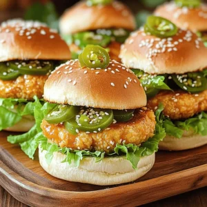 To make these tasty sliders, you need: - 1 pound ground chicken - 1/4 cup green onion, finely chopped - 1/4 cup breadcrumbs - 1 egg, beaten - 1 teaspoon garlic powder - 1 teaspoon onion powder - 1 teaspoon paprika - Salt and freshly ground black pepper to taste - 1/2 cup mayonnaise - 2 tablespoons sweet chili sauce - 1 tablespoon sriracha (adjust according to your heat preference) - Slider buns - Crisp lettuce leaves for topping - Pickled jalapeños for garnish (optional) These ingredients blend well. They create a juicy patty and a rich sauce. Each bite will burst with flavor and delight. You can add more to your sliders! Here are some great options: - Sliced tomatoes - Avocado slices - Shredded carrots - Fresh cilantro - Extra Bang Bang sauce on top These toppings add freshness and crunch. They can also add colors to your plate. If you have allergies or preferences, here are some swaps: - Use turkey instead of chicken for a leaner option. - Substitute gluten-free breadcrumbs for a gluten-free option. - Swap mayonnaise for Greek yogurt for a lighter sauce. - Use lettuce wraps instead of buns for a low-carb meal. These swaps keep the dish delicious. You can still enjoy your Bang Bang Chicken Sliders while meeting your needs. For the full recipe, check out the detailed instructions. Start by gathering your ingredients in a large bowl. Combine 1 pound of ground chicken with 1/4 cup of finely chopped green onion and 1/4 cup of breadcrumbs. Add 1 beaten egg, 1 teaspoon of garlic powder, 1 teaspoon of onion powder, and 1 teaspoon of paprika. Season with salt and freshly ground black pepper to taste. Mix everything well with your hands or a spoon until it's evenly combined. Next, shape the mixture into small patties. Aim for about 8 patties, each about 2 inches wide. Heat a non-stick skillet over medium heat. Drizzle in a bit of oil to prevent sticking. Place the patties in the skillet, cooking each side for 4-5 minutes. They should turn golden brown and reach an internal temperature of 165°F (75°C). While the patties cook, whip up the Bang Bang sauce. In a small bowl, mix together 1/2 cup of mayonnaise, 2 tablespoons of sweet chili sauce, and 1 tablespoon of sriracha. Adjust the sriracha for your spice level. Once the patties are cooked, take slider buns and spread the Bang Bang sauce on the bottom half. Add a warm chicken patty and a crisp lettuce leaf. If you like heat, top with pickled jalapeños. Place the top half of the bun on and press gently. Serve warm for the best taste! To cook chicken patties just right, use a non-stick skillet. Preheat the skillet on medium heat. Add a little oil to keep the patties from sticking. Place the shaped patties in the skillet without crowding them. Cook for 4-5 minutes on each side. Look for a golden-brown crust and check the internal temperature. It should reach 165°F (75°C). This step ensures juicy and tasty patties. Making Bang Bang sauce is simple and fun. In a small bowl, mix 1/2 cup mayonnaise, 2 tablespoons sweet chili sauce, and 1 tablespoon sriracha. Adjust the sriracha to fit your heat level. Whisk it all together until smooth. This sauce adds a creamy and spicy kick to your sliders. You can store any extra sauce in the fridge for later use. Seasoning is vital for great taste. Use garlic powder, onion powder, and paprika in the chicken mix. These spices give depth to the flavor. You can also add a pinch of cayenne for some heat. Don’t forget salt and freshly ground black pepper to taste. These little touches make a big difference. Experiment with your favorite spices to create your unique twist. For the full recipe, refer to the [Full Recipe]. {{image_4}} You can make a tasty vegetarian version of Bang Bang sliders. Use chickpeas or black beans instead of chicken. Mash them up and mix with breadcrumbs, green onions, and spices. For a vegan alternative, swap the egg for a flaxseed meal or a commercial egg replacer. Both options keep the sliders hearty and full of flavor. Bang Bang sauce is the star of this dish. You can change its taste easily. Try adding more sriracha for a hotter kick. Or, mix in lime juice for a zesty twist. Want it sweeter? Add honey or agave syrup. You can even switch the mayo for Greek yogurt for a lighter touch. Slider size can change your meal. For smaller bites, make mini sliders about 1 inch wide. They are perfect for parties! Serve them with toothpicks for easy eating. If you want a bigger meal, opt for regular-sized patties. Pair your sliders with crispy fries or a fresh salad for a complete feast. For a fun touch, serve sliders on a platter with dipping sauces. This makes it a fun sharing experience. I love sharing my Bang Bang Chicken Sliders at gatherings. You can find the Full Recipe and make this delicious meal today! To keep your leftover sliders fresh, place them in an airtight container. Store them in the fridge. They will last for about 2-3 days. Make sure each slider is cool before packing. This helps prevent sogginess. When you are ready to eat the leftovers, reheat them in the oven. Preheat your oven to 350°F (175°C). Place the sliders on a baking sheet and cover with foil. Heat for about 10-15 minutes. This keeps the buns soft and the chicken warm. You can also microwave them. Heat for 30 seconds, check, then heat in 15-second bursts until warm. If you want to save time, freeze the chicken patties. After cooking and cooling, place them in a single layer on a baking sheet. Freeze for 1-2 hours until firm. Then, transfer them to a freezer bag. They can last up to 3 months. When ready to use, thaw in the fridge overnight. Cook as directed in the Full Recipe for a quick meal. Bang Bang Chicken Sliders are mini sandwiches filled with tasty chicken patties. They burst with flavor from spices and a creamy sauce. The sliders combine ground chicken, herbs, and seasoning for a juicy bite. You serve them on soft buns, topped with crunchy lettuce and a zesty sauce. These sliders are perfect for parties or casual dinners. To add more heat, increase the sriracha in the sauce. You can also mix in red pepper flakes or cayenne pepper into the chicken mixture. If you like, add pickled jalapeños on top for a spicy crunch. Adjust the spice level to match your taste. Yes, you can make the chicken patties ahead of time. Shape them and store them in the fridge for up to a day. You can also freeze them for later. Just thaw them before cooking. This makes meal prep easy and quick. Great sides for Bang Bang Chicken Sliders include crispy fries or sweet potato wedges. You can also serve a fresh green salad or coleslaw for a crunchy contrast. For something different, try serving them with veggie sticks and dip. To make more sliders, simply double or triple the ingredients. Use a larger bowl to mix everything well. Keep an eye on the cooking time, as you may need to cook in batches. This way, everyone can enjoy delicious Bang Bang Chicken Sliders. For the full recipe, check the detailed instructions above. Bang Bang Chicken Sliders are easy and fun to make. We’ve covered the main ingredients, cooking steps, and tasty variations. You can add toppings or try vegan options. Storing and reheating leftovers keeps your sliders fresh. Experiment with different sauces and serving ideas to find your favorite. Enjoy creating these sliders with family or friends. You will impress everyone with your cooking skills!