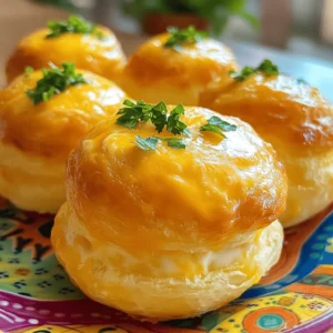 To make cheese puffs, you need simple ingredients. These items come together to create a light, cheesy snack. Here’s the full recipe: - 1 cup all-purpose flour - 1/2 cup unsalted butter, cut into cubes - 1 cup water - 1 cup sharp cheddar cheese, shredded - 4 large eggs - 1/2 teaspoon garlic powder - 1/4 teaspoon cayenne pepper (optional for a spicy kick) - Salt, to taste - Fresh parsley, finely chopped (for garnish) - All-purpose flour: This gives the puffs their structure. It helps them hold their shape while baking. - Unsalted butter: This adds a rich flavor and moisture. It makes the puffs tender. - Water: It helps create steam during baking. This steam puffs up the dough. - Sharp cheddar cheese: This is the star ingredient! It gives the cheese puffs their delicious, cheesy flavor. - Eggs: They help bind the dough and add lift. Eggs give the puffs a light texture. - Garlic powder: This enhances the flavor. It adds a savory note that pairs well with cheese. - Cayenne pepper: This is optional. It adds a nice kick for those who enjoy spice. - Salt: This brings out all the flavors. It balances the taste of the cheese. - Fresh parsley: This is for garnish. It adds a pop of color and freshness. You can customize your cheese puffs with fun add-ins. Here are some ideas: - Cooked bacon bits: For extra flavor and crunch. - Chopped herbs: Such as chives or dill, for a fresh taste. - Different cheeses: Try mozzarella or pepper jack for a twist. - Spices: Add smoked paprika or Italian seasoning for more depth. These options let you make the recipe your own! First, gather your ingredients. You will need flour, butter, water, cheese, eggs, garlic powder, and salt. Optional cayenne adds heat. Preheat your oven to 400°F (200°C) and line a baking sheet with parchment paper. This prevents sticking. The whole process takes about 45 minutes, including prep and baking time. 1. In a medium saucepan, melt the butter in water over medium heat. Stir until it simmers. 2. Once boiling, add flour all at once. Stir quickly until it forms a smooth ball. 3. Remove from heat. Let the dough cool for about 5 minutes. 4. Add eggs one by one, mixing well each time. This makes the dough smooth. 5. Fold in shredded cheese, garlic powder, cayenne, and salt. Mix gently. 6. Use a piping bag or spoons to dollop the batter on the baking sheet. Space them about 2 inches apart. 7. Bake for 20-25 minutes until golden brown. Do not open the oven for 15 minutes. 8. Let the puffs cool briefly. Garnish with parsley for a touch of color. - Mix the dough quickly after adding flour. This helps create a nice texture. - Ensure all ingredients are at room temperature. This aids in mixing. - Avoid opening the oven door while baking. This keeps the heat inside for proper puffing. - For even fluffier puffs, whip the eggs well before adding. This adds air. These steps will help you create delightful cheese puffs. Enjoy the process and the delicious results! When making cheese puffs, some common mistakes can ruin the texture. Here are key points to keep in mind: - Not Preheating the Oven: Always preheat your oven to 400°F (200°C) before baking. - Opening the Oven Door: Avoid peeking during the first 15 minutes. This lets steam escape and affects puffing. - Overmixing the Dough: Mix just enough to combine the ingredients. Overmixing can lead to tough puffs. - Incorrect Measurements: Use precise measurements for flour and cheese to ensure the right texture. To amp up the cheesy goodness of your puffs, you can follow these tips: - Use Different Cheeses: Try mixing cheddar with Gruyère or mozzarella for a unique taste. - Add Cheese Inside: Pipe a bit of cheese into the center of each puff before baking. - Top with Cheese: Sprinkle extra cheese on top before baking for a crispy, cheesy crust. - Experiment with Flavors: Blend in herbs like chives or thyme for a delightful twist. Piping the dough correctly helps shape your cheese puffs. Here’s how to do it well: - Use a Piping Bag: A piping bag gives you control over the size and shape. - Cut a Large Opening: Cut the tip of the bag to create a wide enough opening for the dough. - Squeeze Steadily: Apply even pressure while piping to form consistent shapes. - Space Them Out: Leave about 2 inches between each puff on the baking sheet. This allows for proper expansion. For more tips and detailed steps, check out the [Full Recipe]. {{image_4}} Want a kick? Add jalapeños to your cheese puffs. Start by finely chopping 1-2 jalapeños. Mix them into the dough with the cheese. This adds heat and flavor. If you love spice, try more jalapeños or even some hot sauce. These puffs are perfect for a party with friends. For a fresh twist, add herbs. Chopped fresh herbs like chives or thyme work well. Mix about 1/4 cup of your chosen herbs into the dough. This gives your puffs a lovely aroma and taste. They feel fancy and taste great with soups or salads. You can even use dried herbs if fresh ones are not handy. Yes, you can make sweet cheese puffs! Use the same base recipe but change a few ingredients. Swap half of the cheese for sweetened cream cheese. Add some sugar and vanilla extract for flavor. This creates a sweet treat that pairs well with fruit or chocolate. Serve them warm for a delightful dessert. Explore these variations to find your favorite! You can mix and match to create something truly special. Enjoy your cheesy adventures! To keep your cheese puffs fresh, let them cool completely. Place them in an airtight container. They stay good for about 2 days in the fridge. If you want them to last longer, freeze them instead. Avoid stacking them too closely. This prevents them from sticking together. When you want to enjoy your cheese puffs again, reheat them in the oven. Preheat your oven to 350°F (175°C). Place the cheese puffs on a baking sheet for about 10 minutes. This method helps them regain their crispiness. You can also use an air fryer for 5 minutes. This keeps them light and fluffy. Freezing cheese puffs is simple and smart. After baking, let them cool completely. Arrange them in a single layer on a baking sheet. Freeze them for about 1 hour until firm. Then, transfer them to a freezer bag. They can last up to 3 months. When you’re ready to eat, bake them straight from the freezer. Enjoy a warm, cheesy treat anytime! For the full recipe, check out the details above. Yes, you can make cheese puffs ahead of time. Prepare the dough and pipe it onto the baking sheet. Cover it and store it in the fridge for up to 24 hours. When you are ready to bake, just pop them in the oven. Cheese puffs taste best fresh, but this method works well if you plan ahead. Sharp cheddar cheese works best for cheese puffs. It gives a strong, rich flavor. You can also mix in Gruyère or mozzarella for added creaminess. These cheeses melt well, making the texture light and airy. Experiment with different cheeses to find your favorite blend. Traditional cheese puffs are not gluten-free since they use all-purpose flour. To make gluten-free cheese puffs, swap the all-purpose flour with a gluten-free blend. Look for a blend that includes xanthan gum to help with texture. This way, everyone can enjoy these tasty snacks! You’ve learned about the key ingredients for cheese puffs and how they work together. I shared step-by-step instructions to achieve the perfect bake. Remember the tips for avoiding common mistakes and enhancing flavor. You can try fun variations to keep it exciting. Storing leftovers and reheating tips will help you enjoy your puffs later. Cheese puffs are versatile and easy to make. With practice, you’ll create tasty treats every time. Happy cooking!