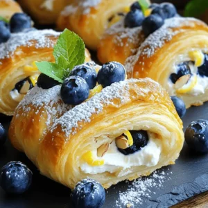 - 1 can of crescent roll dough - 8 oz cream cheese, softened - 1/2 cup powdered sugar - 1 teaspoon vanilla extract - 1/4 teaspoon almond extract - 1 tablespoon lemon zest - 1/2 cup fresh blueberries (or your choice of fruit) - 1 egg (for egg wash) - 1 tablespoon granulated sugar (for sprinkling) This recipe for creamy cheesecake crescent rolls is a simple treat to make. First, let’s talk about the main ingredients. You need a can of crescent roll dough. This dough is easy to work with and gives a flaky texture. Then, grab some cream cheese. It should be soft so it mixes well. Add powdered sugar for sweetness. For flavor, you can use vanilla and almond extracts. The lemon zest adds a bright touch. You can also add blueberries or any fruit you prefer. Fresh fruit makes the rolls even better. If you want a nice golden look, use an egg wash. Just beat an egg and brush it on top of the rolls. Finally, sprinkle some granulated sugar for extra crunch. With these simple ingredients, you can create a lovely dessert. Check out the full recipe for all the steps to make these delightful rolls. Enjoy the creamy goodness! - Preheat your oven to 375°F (190°C). - Line a baking sheet with parchment paper. This helps prevent sticking. - In a medium bowl, mix the cream cheese, powdered sugar, vanilla extract, almond extract, and lemon zest. Blend until smooth. - Carefully unroll the crescent dough. Separate it into triangles. - Take a tablespoon of the cheesecake filling and place it on the wide end of each triangle. - Gently add a few blueberries on top of the filling. - Starting from the wide end, roll up each triangle toward the point. Make sure to seal the filling inside. Place the rolls seam-side down on the baking sheet. - In a small bowl, whisk the egg until it is combined. - Use a pastry brush to apply a thin layer of egg wash on each roll. - Sprinkle granulated sugar over the rolls for extra sweetness. - Bake for 12-15 minutes, or until golden brown and puffed. - Remove from the oven and let them cool for a few minutes. Serve warm. For extra flavor, drizzle any leftover cheesecake mixture on top. To make sure your cheesecake rolls are creamy, start with softened cream cheese. Cold cream cheese can lead to lumps in the filling. Let it sit at room temperature for about 30 minutes. This makes it easier to mix and helps create that smooth texture we want. Baking time and temperature are also key. Set your oven to 375°F (190°C). Bake the rolls for 12 to 15 minutes. Keep an eye on them. You want a golden brown color. If they are too pale, they might not be fully cooked inside. To make these rolls look great, dust them with powdered sugar right before serving. This adds a sweet touch and makes them look fancy. You can also garnish with fresh fruit or mint leaves. Blueberries or strawberries work well. These little details make your rolls pop and invite everyone to take a bite. One common mistake is overfilling the rolls. If you add too much filling, it can spill out while baking. Stick to one tablespoon of the cheesecake mixture per roll. This keeps them neat and tidy. Another mistake is not sealing the dough properly. Make sure to roll the crescent dough tightly and press the seams together. This helps keep the filling inside while they bake. If they are not sealed well, you might lose some of that creamy goodness. For more details on how to make this delightful dessert, check out the Full Recipe! {{image_4}} You can easily change the flavor of your creamy cheesecake crescent rolls. Try using different fruits like strawberries or raspberries. They add a fresh taste and bright color. You can also use flavored extracts, like coconut or hazelnut. Just swap the vanilla extract for your chosen flavor. This gives a fun twist to your dessert. If you want a different texture, consider using puff pastry instead of crescent rolls. Puff pastry gives a flaky and crispy bite. It works well with the creamy filling. For those who need gluten-free options, look for gluten-free crescent roll dough. This way, everyone can enjoy this treat without worry. Make your cheesecake crescent rolls fit the season! For holidays, try themed toppings and flavors. In fall, use pumpkin spice in the filling. In winter, add peppermint extract for a festive touch. You can decorate with holiday sprinkles for extra cheer. These small changes create a special dessert for any occasion. For the full recipe, check out the original guide that walks you through each step. Enjoy your baking! To keep your creamy cheesecake crescent rolls fresh, store them properly. If you have leftovers, place them in an airtight container. You can keep them at room temperature for one day. For longer storage, move them to the fridge. When reheating, use an oven or toaster oven. This keeps them crispy. Avoid using a microwave, as it can make them soggy. You can freeze these rolls before or after baking. If freezing before baking, roll them up and place them on a baking sheet. Freeze them for about an hour, then transfer to a freezer bag. To freeze after baking, let them cool completely first. Then, place them in an airtight container. When you’re ready to eat, thaw them in the fridge overnight before reheating. In the fridge, these rolls stay fresh for three to four days. Check for signs of spoilage, such as a change in color or a sour smell. If they look or smell off, it’s best to toss them. Enjoy your delicious dessert while it’s fresh! For the full recipe, see the Creamy Cheesecake Crescent Rolls section. Yes, you can prep these rolls in advance. Make the cheesecake filling and store it in the fridge. Unroll the crescent dough and fill it right before baking. This way, your rolls stay fresh and warm when you serve them. If you want to save time, you can also roll and fill them a few hours ahead. Just keep them in the fridge until you’re ready to bake. If you need a dairy-free option, try using vegan cream cheese. It has a similar texture and flavor. You can also use a mix of silken tofu and lemon juice. Blend them until smooth. Another option is to use cashew cream, made by blending soaked cashews with a little lemon and sweetener. Each of these substitutions works well in the recipe. Look for a golden-brown color on the tops of the rolls. They should puff up nicely while baking. If they appear too pale, they need more time. You can also tap the bottom of a roll; it should sound hollow. This means they are cooked through and ready to enjoy. This post covered the fun and easy way to make cream cheese crescent rolls. You learned about the key ingredients and flavor boosts. Following simple steps, you can create these tasty treats at home. Remember to use softened cream cheese and avoid overfilling. You can customize with seasonal flavors or new fruits. Proper storage ensures they stay fresh for longer. Try different variations to keep this recipe exciting. Enjoy making and sharing these delicious rolls with friends and family!