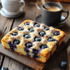 To make a perfect Blueberry Buckle Coffee Cake, gather these simple yet essential ingredients: - 2 cups fresh blueberries - 2 ½ cups all-purpose flour, divided - 1 ½ teaspoons baking powder - ½ teaspoon baking soda - ½ teaspoon salt - ½ cup unsalted butter, softened - 1 cup granulated sugar - 2 large eggs, at room temperature - 1 teaspoon vanilla extract - 1 cup buttermilk, at room temperature - 1 teaspoon lemon zest, freshly grated For the streusel topping, you'll need: - ½ cup all-purpose flour - ½ cup packed brown sugar - ½ teaspoon ground cinnamon - ¼ cup unsalted butter, melted These ingredients work together to create a moist, flavorful cake with a delightful crunch on top. Fresh blueberries bring a burst of flavor, while the streusel adds a sweet, crispy finish. You can find the full recipe linked in this article for a detailed look at the steps to create this delicious treat. First, preheat your oven to 350°F (175°C). This is the perfect temperature for baking. Next, grease a 9x13 inch baking pan with butter or non-stick spray. This helps the cake come out easily after baking. In a medium bowl, whisk together 2 ½ cups of all-purpose flour, baking powder, baking soda, and salt. This dry mix gives the cake its structure. In a large bowl, cream together ½ cup of softened butter and 1 cup of granulated sugar. Use a hand mixer for about 3-4 minutes. This makes the mixture light and fluffy. Once that is done, add 2 large eggs to the butter-sugar mix, one at a time. Mix well after each addition. Then, add 1 teaspoon of vanilla extract and 1 teaspoon of lemon zest. This adds great flavor to your cake! Now, it’s time to combine the dry and wet ingredients. Gradually add the flour mix to the butter mixture, alternating with 1 cup of buttermilk. Start and finish with the flour. Mix gently until just combined. This keeps the cake tender. Next, fold in 2 cups of fresh blueberries. Be gentle to keep the berries whole. Now, pour the batter into the greased pan. Spread it evenly for even cooking. For the streusel topping, mix together ½ cup of flour, ½ cup of packed brown sugar, and ½ teaspoon of ground cinnamon in a small bowl. Then add ¼ cup of melted butter and stir. This makes a crumbly topping. Sprinkle it over the blueberry batter. Finally, bake in the preheated oven for 40-45 minutes. Check with a toothpick; it should come out clean or with a few crumbs. After baking, let the cake cool in the pan for about 15 minutes before slicing. You can find the full recipe to get all the delicious details! To keep your blueberry buckle coffee cake light, follow these steps: - Use room temperature ingredients. This helps them mix better. - Cream the butter and sugar well. Aim for a light and fluffy mix. - Mix the batter gently. Overmixing can lead to a dense cake. Blueberries can be delicate. Here are some tips to handle them: - Rinse them gently under cool water. - Pat them dry with a paper towel. This helps avoid extra moisture. - Toss blueberries in a bit of flour before adding them to the batter. This helps prevent them from sinking. Watch out for these common errors: - Skipping the lemon zest. It adds a fresh taste. - Not preheating the oven. It’s key for even baking. - Cutting the cake too soon. Let it cool for at least 15 minutes. This helps it set and makes slicing easier. These tips will help you create a perfect blueberry buckle coffee cake. For the full recipe, check the earlier section! {{image_4}} You can switch up the fruit in your blueberry buckle coffee cake. Try using raspberries, blackberries, or even diced peaches. Each fruit adds its special taste. If you choose a fruit with more water, like peaches, reduce the buttermilk slightly. This keeps the cake from becoming too wet. Want to make this cake gluten-free? It’s easy! Use a gluten-free flour blend. Look for one that has xanthan gum in it. This helps give the cake a nice structure. Also, make sure your baking powder and vanilla extract are gluten-free. Your cake will still be delicious and moist. Add a twist to your cake with fun flavors. You can mix in a teaspoon of almond extract for a nutty taste. Or, try adding spices like nutmeg or ginger. These flavors work great with blueberries. If you want a citrus kick, add more lemon zest or even orange zest. These small changes can make your coffee cake unique and exciting. For a full recipe, check out the details provided earlier. Enjoy exploring these variations! To keep your blueberry buckle coffee cake fresh, store it at room temperature. Use an airtight container or wrap it tightly in plastic wrap. This method helps retain moisture and flavor. Your cake will stay good for about 2 to 3 days on the counter. If you want to enjoy it longer, consider other options. If you need to store your coffee cake for a longer time, refrigeration is a good choice. Place the cake in an airtight container or wrap it well. It can last for about a week in the fridge. For even longer storage, freeze it. First, slice the cake into pieces. Wrap each piece in plastic wrap and place them in a freezer-safe bag. It can stay frozen for up to 3 months. When ready to enjoy, just thaw it in the fridge overnight. Reheating your blueberry buckle coffee cake is simple. If the cake is at room temperature, you can warm it in the microwave for about 10 to 15 seconds. This will make it soft and tasty. If it’s frozen, let it thaw in the fridge overnight. Then, warm it in the oven at 350°F (175°C) for about 10 minutes. This way, it will taste fresh and delicious, just like when it was first baked. For the full recipe, check out the earlier section. A coffee cake is less sweet than regular cake. It often has a crumbly topping. Coffee cakes pair well with coffee or tea. They usually don't have frosting, which makes them lighter. The texture is moist and tender, making it perfect for breakfast or snacks. Yes, you can use other fruits in this recipe. Raspberries, blackberries, or chopped peaches work well. You can even mix different fruits for a fun twist. Just keep the amount the same as the blueberries. This way, you maintain the cake's texture and flavor. Check your cake around 40 minutes of baking. Insert a toothpick in the center; it should come out clean. If it has wet batter, give it more time. The cake should be golden brown and spring back when touched. Trust your senses; it smells delicious when ready! - Tips for ensuring the best results: - Use room temperature ingredients for better mixing. - Don't over-mix the batter to keep it light. - Gently fold in the blueberries to prevent breaking them. - Let the cake cool before slicing for neat pieces. This post covered the essential steps to make a delicious blueberry buckle coffee cake. We explored the key ingredients, from fresh blueberries to a tasty streusel topping. I shared tips for achieving a light texture and avoiding common baking mistakes. You can also try fruit variations or gluten-free options. Proper storage techniques will keep your cake fresh. With these insights, your baking skills can shine. Enjoy baking this coffee cake and sharing it with others!