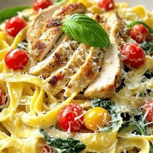 For the Easy Marry Me Chicken Pasta, you'll need some simple ingredients. Here’s the list: - 2 boneless, skinless chicken breasts - 8 oz fettuccine or penne pasta - 1 cup heavy cream - 1 cup cherry tomatoes, halved - 1 cup fresh spinach - 1/2 cup grated Parmesan cheese - 2 cloves garlic, minced - 1 tablespoon olive oil - 1 teaspoon Italian seasoning - Salt and freshly cracked pepper to taste - Fresh basil leaves for garnish These ingredients come together to create a dish that is rich and flavorful. The chicken provides protein, while the pasta offers a satisfying base. The heavy cream and cheese blend to form a creamy sauce that pairs perfectly with the tomatoes and spinach. Each bite bursts with flavor and freshness. For the full recipe, you can follow the detailed instructions to bring this dish to life. Enjoy cooking! To start, fill a large pot with water and add salt. Bring this water to a rolling boil. Once boiling, add 8 oz of fettuccine or penne pasta. Cook the pasta for about 8 to 10 minutes. You want it to be al dente, which means it should be firm to the bite. To check, taste a piece of pasta a minute or two before the time is up. When it’s done, save 1/2 cup of pasta water. Then, drain the rest well and set it aside. While the pasta cooks, it's time for the chicken. Take 2 boneless, skinless chicken breasts and season both sides with salt, pepper, and 1 teaspoon of Italian seasoning. Heat 1 tablespoon of olive oil in a large skillet over medium heat. Place the chicken in the skillet and cook for about 5 to 7 minutes on each side. The chicken should be nicely browned and reach an internal temperature of 165°F. After cooking, remove the chicken from the skillet and let it rest for a few minutes. This resting step is key! It keeps the juices inside the chicken when you slice it. Now, let’s make the sauce. In that same skillet, add 2 cloves of minced garlic. Sauté for about one minute until it smells great. Next, toss in 1 cup of halved cherry tomatoes. Cook these for around 3 minutes until they soften and burst. This creates a lovely base for your sauce. Lower the heat and pour in 1 cup of heavy cream. Stir it in until smooth. Then, add 1 cup of fresh spinach, stirring gently until it wilts. The creaminess and color from the spinach will make your sauce pop! Once the chicken has rested, slice it into thin strips. Add the sliced chicken back into the skillet along with the drained pasta. Toss everything together so the flavors mix well. If the dish looks too thick, use the reserved pasta water to loosen it up. Gradually add the water until you get the right consistency. Finally, sprinkle in 1/2 cup of grated Parmesan cheese and stir well until it melts and makes everything creamy and cheesy. Now it’s time to serve! Use a large, shallow bowl to dish out the pasta and chicken. For a beautiful finish, drizzle any extra sauce over the top. Garnish with fresh basil leaves. This not only adds color but also a lovely aroma. A sprinkle of extra Parmesan cheese can make it even more appealing. Enjoy the love this dish inspires! For the full recipe, check out the details above. To ensure chicken is perfectly cooked, use a meat thermometer. The internal temperature should reach 165°F. This ensures it's safe to eat and juicy. Sear the chicken on medium heat. This browns the outside while locking in moisture. To avoid overcooked pasta, set a timer. Boil the pasta until it's al dente, which usually takes 8-10 minutes. Remember to reserve half a cup of pasta water before draining. This helps if you need to adjust the sauce's thickness later. Adding extra flavors can elevate your dish. Fresh herbs like basil or parsley work well. You can also use spices such as red pepper flakes for a kick. Consider adding a splash of lemon juice for brightness. Using different types of cheese can change the taste. Try adding mozzarella for a stretchier texture or goat cheese for a tangy flavor. Both will make your dish more exciting. For creative serving ideas, use a large, shallow bowl. This allows for a beautiful display of the pasta and chicken. Drizzle leftover sauce artfully over the top. To make your dish visually appealing, garnish with whole basil leaves and a sprinkle of Parmesan. This adds color and freshness, making the plate pop. Enjoy the love this dish inspires! {{image_4}} If you need a gluten-free option, try using gluten-free pasta. There are many brands available that taste great. You can find options made from rice, quinoa, or chickpeas. Each brings a unique flavor and texture. For a dairy-free version, use coconut cream instead of heavy cream. Nutritional yeast can replace Parmesan cheese for a cheesy flavor without dairy. To make your Marry Me Chicken Pasta even better, add more vegetables. Broccoli, bell peppers, or zucchini work well. You can toss in these veggies while cooking the chicken. If you grow your own vegetables, use what’s in season. Fresh produce adds flavor and nutrition. If you want to switch up the protein, use shrimp or turkey instead of chicken. Both cook quickly and add great taste. For a vegetarian option, try chickpeas or tofu. Cook the tofu until golden for a nice texture. You can also go plant-based by using lentils or tempeh. These options keep the dish hearty and filling. For the [Full Recipe], check the ingredients and instructions to create your own version of this dish! To keep your Marry Me Chicken Pasta fresh, store it in an airtight container. This helps prevent moisture loss and keeps flavors intact. Make sure to let the pasta cool down to room temperature before sealing it. Place the container in the refrigerator for up to three days. If you want to enjoy it later, consider freezing it. In the freezer, it lasts for about two months. Just remember to label your container with the date! When it’s time to enjoy your leftovers, choose safe reheating methods. You can use the microwave or the stovetop. If using the microwave, cover the dish with a microwave-safe lid. Heat in short intervals, stirring in between to ensure even warmth. To keep the creaminess of the sauce, add a splash of milk or extra cream while reheating. This will help revive the smooth texture. On the stovetop, place the pasta in a skillet over low heat. Stir in a bit of reserved pasta water to bring the sauce back to life. Enjoy your delicious meal once again! Marry Me Chicken Pasta is a creamy dish that combines chicken and pasta. The name comes from the idea that this dish is so good, it might make someone want to propose! It features tender chicken, rich cream, and vibrant veggies. The balance of flavors makes it a hit for romantic dinners or family meals. Yes, you can prepare this dish in advance. Cook the chicken and pasta first, then store them separately in the fridge. Make the sauce and combine everything just before serving. This keeps the pasta from getting mushy. You can keep the cooked chicken and pasta for up to three days. Absolutely! Marry Me Chicken Pasta works great for meal prep. Portion it into containers for easy lunches or dinners. When reheating, add a splash of water or cream to maintain creaminess. Pair it with a simple salad or garlic bread for a complete meal. Yes, you can! If you want a different protein, use shrimp or turkey. For a vegetarian option, try tofu or chickpeas. You can also use mushrooms for a hearty feel. Each option brings its own flavor and keeps the dish exciting. This recipe for Marry Me Chicken Pasta covers ingredients, cooking steps, and storage tips. It ensures you create a rich and tasty dish. Remember to adjust flavors and use fresh veggies for variety. Store leftovers properly and reheat for a delicious meal later. With these steps, you can whip up an impressive dinner that everyone will love. Enjoy making this dish and feel proud of your cooking skills!
