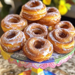 - 2 cups all-purpose flour - 1/4 cup granulated sugar - 2 teaspoons baking powder - 1/2 teaspoon salt - 1/2 teaspoon ground cinnamon - 1/4 cup unsalted butter, softened - 3/4 cup milk - 1 large egg, at room temperature - 1 teaspoon vanilla extract To make Buttery Cinnamon Roll Doughnuts, start with these key ingredients. All-purpose flour gives the dough structure. Granulated sugar adds sweetness. Baking powder helps the doughnuts rise. Salt enhances flavor, while ground cinnamon gives that classic cinnamon roll taste. Softened unsalted butter makes the dough rich and tender. Milk adds moisture, and the egg helps bind everything together. Finally, vanilla extract adds depth to the flavor. - For Cinnamon Sugar: - 1/2 cup granulated sugar - 1 teaspoon ground cinnamon - For Glaze: - 1 cup powdered sugar - 2 tablespoons milk - 1/2 teaspoon vanilla extract The cinnamon sugar topping brings extra sweetness and spice. Mix granulated sugar with ground cinnamon for a delicious coating. The glaze adds a sweet, creamy finish. Combine powdered sugar, milk, and vanilla extract until smooth. This glaze takes your doughnuts to the next level. For the full recipe, follow the steps provided to create these delightful treats! - Step 1: Whisk dry ingredients In a large bowl, whisk together the flour, sugar, baking powder, salt, and cinnamon. Make sure they mix well. - Step 2: Cream butter and sugar In another bowl, use an electric mixer to cream the butter and sugar. Mix for about 2-3 minutes. The mixture should be light and fluffy. - Step 3: Combine wet ingredients Add the milk, egg, and vanilla to the butter. Mix until everything is smooth and combined. - Step 4: Fold dry into wet ingredients Gradually add the dry mix to the wet mixture. Stir gently until a smooth dough forms. - Step 5: Knead the dough Place the dough on a floured surface. Knead it gently for about 5 minutes until it feels smooth and elastic. - Step 6: Cut out doughnut shapes Roll the dough to about 1/2 inch thick. Use a doughnut cutter to make shapes. Place them on a floured baking sheet. - Step 7: Heat oil and fry In a frying pan, heat oil to 350°F (175°C). Fry the doughnuts in batches for 2-3 minutes on each side. They should be golden brown. - Step 8: Prepare cinnamon sugar topping In a small bowl, mix the sugar and cinnamon for the topping. - Step 9: Coat warm doughnuts While the doughnuts are still warm, roll each one in the cinnamon sugar until coated. - Step 10: Drizzle with glaze In another bowl, whisk the powdered sugar, milk, and vanilla until smooth. Drizzle this glaze over the warm doughnuts. For the full recipe, check the detailed instructions above. Enjoy your delicious buttery cinnamon roll doughnuts! To fry doughnuts perfectly, keep a close eye on oil temperature. Heat it to 350°F (175°C). If it's too hot, the outside cooks too fast. If too cool, the doughnuts absorb more oil. Fry in small batches. This keeps the oil temperature steady and helps achieve a golden brown crust. For a light texture, do not over-knead the dough. Knead just enough to make it smooth and elastic. Let the dough rest after cutting. This rest time helps the doughnuts rise better during frying. When it comes to displaying your doughnuts, think creative! Stack them on a tiered stand for a fun look. You can also arrange them on a bright platter. A dusting of extra cinnamon and powdered sugar adds charm. For garnishing, consider fresh berries or mint leaves. They add color and freshness. A touch of edible flowers can also elevate your doughnuts’ appeal. If your dough is too sticky, add a bit more flour. Dust your hands and the work surface as you shape the doughnuts. This helps prevent sticking. To ensure even frying, do not crowd the pan. Fry a few doughnuts at a time, turning them halfway. This way, they cook evenly on both sides. If they brown too fast, lower the heat slightly. {{image_4}} You can switch up the flavors of your Buttery Cinnamon Roll Doughnuts for more fun. - Chocolate glazed Buttery Cinnamon Roll Doughnuts: For a chocolate twist, add cocoa powder to the dough. After frying, dip the doughnuts in a rich chocolate glaze. Melted chocolate mixed with a bit of butter creates a smooth and shiny finish. - Pumpkin spice doughnuts for fall: In the fall, try adding pumpkin puree to your dough. Mix in pumpkin pie spice for extra warmth. This gives you a soft, spiced doughnut perfect for the season. You can make these doughnuts fit different diets easily. - Gluten-free doughnut alternatives: Use a 1-to-1 gluten-free flour blend instead of all-purpose flour. This keeps the same texture while ensuring everyone can enjoy them. - Vegan substitutions for ingredients: Substitute the egg with a flax egg or applesauce. Use almond or oat milk in place of regular milk. For the butter, opt for vegan butter or coconut oil for a dairy-free option. How you serve these doughnuts makes a big difference. - Pairing with beverages: Coffee is a perfect match for these doughnuts. You can also serve them with hot chocolate or spiced chai for a cozy treat. - Creative serving ideas for brunch: Stack them high on a platter or serve them on a tiered stand. Add fresh fruit like berries or sliced bananas for color. Drizzle extra glaze over the top for a stunning finish. For the complete recipe, check out the Full Recipe section. To keep your doughnuts fresh, store them at room temperature. Place them in an airtight container. This helps avoid drying out. If you have a lot, use a large zip-top bag. Seal it tightly to keep air out. If you want to refrigerate, remember that this can change their texture. They may become a bit dry. If you choose to refrigerate, wrap them in plastic wrap first. Then, place them in an airtight container. Freezing doughnuts is easy and keeps them fresh longer. First, let them cool completely. This prevents ice crystals from forming. Next, wrap each doughnut in plastic wrap. After that, place them in a zip-top bag. Squeeze out as much air as you can before sealing. To thaw, take doughnuts out of the freezer. Leave them at room temperature for about 1-2 hours. If you want to warm them, use the oven. Preheat it to 350°F (175°C) and bake for about 5-7 minutes. This brings back their softness. When stored correctly, doughnuts stay fresh for about 2-3 days at room temperature. If refrigerated, they last about 1 week. However, the best taste is always fresh. Watch for signs of spoilage. If you see any mold or an off smell, it’s best to toss them. Always trust your senses. Fresh doughnuts should smell sweet and buttery, just like the Full Recipe describes. Buttery cinnamon roll doughnuts are a delightful mix of two favorites: doughnuts and cinnamon rolls. They have a soft, sweet dough. The dough is rolled, cut, and fried to golden perfection. The warm doughnuts get a sweet cinnamon-sugar coating and a creamy glaze. Their rich flavor and fluffy texture make them hard to resist. Yes, you can prep these doughnuts ahead. Make the dough the day before. Store it in the fridge. Just let it come to room temperature before you cut and fry. If you have leftovers, you can store them in an airtight container. They will stay fresh for a day or two. You might find buttery cinnamon roll doughnuts at local bakeries. Many shops carry them fresh each day. You can also check larger grocery stores with a bakery section. If you want a special treat, some cafes make them as well. Yes, baking is a great alternative! Preheat your oven to 375°F (190°C). Place the doughnuts on a baking sheet lined with parchment. Bake for about 10-12 minutes. They will not be as crispy as fried doughnuts, but they will still taste great. You can swap some ingredients for healthier options. Use whole wheat flour instead of all-purpose flour. You can also reduce the sugar. Try using Greek yogurt instead of butter for a lighter dough. Adding fruit can also help add natural sweetness and flavor. You’ve got everything you need to make delicious Buttery Cinnamon Roll Doughnuts. We covered key ingredients, easy steps, and tips for perfecting your doughnuts. Remember, you can explore fun variations too! Whether you want a chocolate glaze or a vegan option, there's something for everyone. Store them right to keep them fresh. Make these doughnuts for breakfast or a treat, and enjoy every bite!