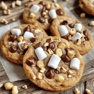 - 1 cup unsalted butter, softened - 1 cup brown sugar, packed - 1/2 cup granulated sugar - 2 large eggs - 1 teaspoon pure vanilla extract - 2 cups all-purpose flour - 1/2 cup unsweetened cocoa powder - 1 teaspoon baking soda - 1/2 teaspoon salt - 1 cup semi-sweet chocolate chips - 1 cup mini marshmallows - 1/2 cup chopped nuts (optional) You can swap the unsalted butter with coconut oil or margarine. Use maple syrup or honey for a sweetener swap. If you need gluten-free flour, use almond flour or a gluten-free blend. These swaps keep the cookies tasty and fun. Using the right ingredients matters. Each one adds flavor and texture. The butter gives richness. The sugars add sweetness and chewiness. Cocoa powder brings deep chocolate flavor. Mini marshmallows add a fun twist. They melt and create gooey pockets in each cookie. For the nuts, walnuts or pecans add a nice crunch. But if you prefer, you can leave them out. Just remember, each choice shapes your cookie experience. You can find the full recipe above for more details. Now, let’s get ready to bake! 1. First, preheat your oven to 350°F (175°C). This helps your cookies bake evenly. 2. Next, prepare a baking sheet by lining it with parchment paper. This keeps cookies from sticking. 3. In a large bowl, cream 1 cup of softened butter with 1 cup of brown sugar and 1/2 cup of granulated sugar. Use an electric mixer on medium speed. Mix this for about 3-4 minutes until it is light and fluffy. 4. Now, add 2 large eggs, one at a time. Mix well after each egg. 5. Pour in 1 teaspoon of pure vanilla extract and mix until everything is well combined. 6. In a separate bowl, whisk together 2 cups of all-purpose flour, 1/2 cup of unsweetened cocoa powder, 1 teaspoon of baking soda, and 1/2 teaspoon of salt. Make sure these dry ingredients are evenly mixed. 7. Gradually add the dry mixture to the wet mixture. Stir gently with a spatula until just combined. Be careful not to overmix. 8. Fold in 1 cup of semi-sweet chocolate chips, 1 cup of mini marshmallows, and 1/2 cup of chopped nuts if you like. Make sure everything is evenly spread in the dough. 9. Using a cookie scoop or a tablespoon, drop rounded mounds of cookie dough onto the prepared baking sheet. Space them about 2 inches apart. This helps them spread while baking. 10. Place the baking sheet in the oven and bake for 10-12 minutes. The cookies should have firm edges, but the centers can look soft. 11. After baking, let the cookies cool on the baking sheet for 5 minutes. Then, move them to a wire rack to cool completely. This helps them set nicely. For the full recipe, follow along with the steps above and enjoy your baking! To achieve a soft and chewy texture, follow these steps: - Use softened butter. Cold butter can lead to tough cookies. - Do not overbake. The cookies should be slightly soft in the center when you take them out. - Let the cookies cool on the baking sheet for a few minutes. This helps them firm up. Signs of perfect baking include: - Edges that are firm and slightly golden. - Centers that appear puffed but not fully set. - A lovely aroma that fills your kitchen. You can make your cookies look even better with simple decorations: - Drizzle melted chocolate on top after cooling. This adds richness. - Use frosting for a fun touch. Kids love colorful frosting! - Add sprinkles or chopped nuts on top for extra crunch and color. To make great cookies, be careful of these mistakes: - Overmixing the dough can lead to tough cookies. Mix just until combined. - Not using enough flour can make cookies too sticky. Measure correctly for the best results. For the full recipe, follow the steps above to create delicious Marshmallow Choco Cookies. Enjoy baking! {{image_4}} You can change the flavor of your Marshmallow Choco Cookies easily. Try using different types of chocolate. White chocolate adds a sweet twist. Dark chocolate brings a rich flavor. You can also mix in peppermint. It gives a fresh taste, especially for the holidays. Seasonal flavors, like pumpkin spice, can make your cookies stand out. If you need vegan options, swap butter for coconut oil. Use flax eggs instead of regular eggs. Choose dairy-free chocolate chips to keep it vegan. For nut-free cookies, just leave out the nuts. You can use sunflower seed butter as a base if you want a nutty flavor. Mini cookies are fun and bite-sized! For these, adjust your baking time. Bake them for about 8-10 minutes instead. Keep an eye on them, as they can bake quickly. Regular cookies usually need 10-12 minutes. The key is to check for a firm edge and a soft center. This gives the best texture. To keep your cookies fresh, use an airtight container. This keeps air out and moisture in. You can store them at room temperature for a few days. If you want them to last longer, put them in the fridge. Just remember, cold cookies may lose their soft texture. You can freeze both the dough and the baked cookies. To freeze the dough, scoop cookie balls onto a baking sheet. Freeze them until solid, then put them in a zip-top bag. For baked cookies, let them cool first. Then, stack them in an airtight container with parchment paper between layers. When you're ready to eat them, thaw cookies at room temperature or microwave them for a few seconds. If stored well, baked cookies can last up to one week at room temperature. In the fridge, they can stay fresh for about two weeks. If frozen, they remain good for about three months. Enjoy your cookies while they taste their best! To make Marshmallow Choco Cookies, start by gathering your ingredients. You will need butter, sugars, eggs, flour, cocoa powder, baking soda, salt, chocolate chips, and mini marshmallows. Follow these steps: 1. Preheat the oven to 350°F (175°C) and prepare a baking sheet with parchment paper. 2. Cream the butter with sugars until fluffy. 3. Mix in eggs and vanilla extract one at a time. 4. In a separate bowl, whisk together flour, cocoa powder, baking soda, and salt. 5. Combine the dry mix into the wet mix slowly. 6. Fold in chocolate chips and mini marshmallows. 7. Drop mounds of dough on the baking sheet. 8. Bake for 10-12 minutes until edges are firm. 9. Cool for 5 minutes before moving to a wire rack. Essential Tips: Use room temperature butter and eggs for best results. Don't overmix the dough to keep the cookies soft. Yes, you can use different types of marshmallows! Mini marshmallows work best in this recipe. You can also use flavored marshmallows, like strawberry or chocolate, for a fun twist. If you want to use large marshmallows, cut them into smaller pieces. This helps them blend well in the cookie dough. Marshmallow Choco Cookies pair well with several drinks and snacks. Here are some ideas: - A cold glass of milk is classic and balances the sweetness. - Hot chocolate adds extra chocolate flavor. - Coffee can give a nice contrast to the sweet cookies. - Serve with ice cream for a fun dessert sundae. - Add fresh fruit like strawberries or bananas for freshness. These pairings will enhance your cookie experience! In this post, you learned about making delicious Marshmallow Choco Cookies. I covered the key ingredients, step-by-step methods, tips for perfect cookies, and variations to try. Enjoying freshly baked cookies can brighten any day. Remember to store them well for lasting taste. With these tips, you can bake confident and tasty treats that everyone will love. Explore different flavors and have fun creating your own cookie masterpieces. Happy baking!