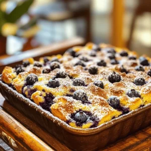 - 2 cups fresh blueberries - 1½ cups all-purpose flour - 1 cup granulated sugar, divided - ½ cup unsalted butter, softened - 2 large eggs - ¾ cup milk, room temperature - 2 teaspoons baking powder - ½ teaspoon salt - 1 teaspoon vanilla extract - ½ teaspoon ground cinnamon - ½ cup brown sugar, packed - ¼ cup all-purpose flour (for topping) Importance of fresh blueberries Fresh blueberries make this dessert shine. They add a burst of flavor. They also keep the buckle moist. Look for firm, plump berries. Avoid any that are mushy or shriveled. Alternatives to granulated sugar You can use coconut sugar instead of granulated sugar. It has a lower glycemic index. Honey or maple syrup can also work, but adjust the liquids in your recipe. Use less milk if you do. Options for dairy substitutes If you want to go dairy-free, use plant-based milk. Almond, coconut, or oat milk all work well. For butter, try coconut oil or vegan butter. These swaps keep your buckle soft and tasty. For the full recipe, check out Blueberry Buckle Bliss. - Preheat the oven to 350°F (175°C). - Grease your baking pan well to prevent sticking. - In a medium bowl, combine 1½ cups of flour, 2 teaspoons of baking powder, and ½ teaspoon of salt. Mix well and set aside. - In a large bowl, cream together ½ cup of softened unsalted butter and ¾ cup of granulated sugar until light and fluffy. This should take about 3-4 minutes. - Add 2 large eggs one at a time, mixing well after each. Stir in 1 teaspoon of vanilla extract until it blends smoothly. - Gradually mix the dry ingredients into the butter mixture. Alternate with adding ¾ cup of milk, starting and ending with the flour. Mix until just combined. - Gently fold in 2 cups of fresh blueberries. Be careful not to break them. - Pour the batter into the greased pan, spreading it evenly with a spatula. - In a small bowl, mix together ½ cup of packed brown sugar, ½ teaspoon of ground cinnamon, and ¼ cup of flour for the topping. Sprinkle this mixture over the batter evenly. - Bake in the preheated oven for 45-50 minutes. Check with a toothpick to see if it comes out clean. - Let the buckle cool in the pan for about 15 minutes before slicing. Serve warm or at room temperature. This recipe is simple yet rewarding. You can find the Full Recipe for more details! To avoid a dense cake, mix the batter gently. Over-mixing brings too much air and makes it tough. Also, use room temperature ingredients. Cold butter or eggs can lead to uneven mixing. To achieve a crispy topping, add brown sugar and cinnamon. This mix forms a sweet crust. Sprinkle it evenly over the batter before baking. One common mistake is over-mixing the batter. This can make the cake chewy instead of soft. Remember to mix until just combined. Using stale ingredients is another big error. Always check your baking powder and flour. Fresh ingredients ensure the best flavor and texture. For ideal side pairings, serve blueberry buckle with whipped cream or vanilla ice cream. A scoop on the side adds richness. For creative presentation ideas, dust the buckle with powdered sugar. You can also add a few fresh blueberries on top. This makes it look beautiful and inviting. {{image_4}} You can switch up your Blueberry Buckle easily. Adding lemon zest brings a bright, citrus twist. This zest gives a fresh taste to the sweet blueberries. You can use about one tablespoon for a nice zing. Incorporating nuts can add a great crunch. Chopped walnuts or pecans work well. Mix in about half a cup for a delightful texture. Nuts also add healthy fats and protein. Want a gluten-free version? You can use almond flour or a gluten-free flour blend. This keeps the taste yummy while being safe for gluten-free diets. Just make sure to check the flour blend for baking powder. If you're looking for vegan options, swap the eggs for flax eggs. Mix one tablespoon of ground flaxseed with three tablespoons of water. Let it sit for about five minutes. This will help bind the ingredients together. Use almond milk instead of regular milk for a vegan twist. Change the berries based on the season. In summer, try raspberries or blackberries. In fall, sliced apples can be a great choice. Each berry will give a unique flavor. For holiday adaptations, add spices like nutmeg or ginger. These spices bring warmth to your dessert. You can even make a pumpkin version by mixing in pumpkin puree. To keep your blueberry buckle fresh, use an airtight container. Glass or plastic containers work best. If you don’t have one, wrap it tightly in plastic wrap. This helps keep it moist. Store it in the fridge for up to five days. For best taste, consume within two days. When reheating blueberry buckle, use the oven or microwave. If using the oven, preheat it to 350°F (175°C). Place the buckle on a baking sheet. Heat for about 10 minutes. This method helps maintain moisture. For the microwave, heat individual slices for about 30 seconds. Check to ensure it's warm but not hot. You can freeze blueberry buckle for later. First, let it cool completely. Wrap it tightly in plastic wrap. Then, place it in a freezer bag. Label the bag with the date. It can last for up to three months in the freezer. To thaw, move it to the fridge overnight before serving. You can also reheat it directly from the freezer, but it may take longer. Blueberry buckle is a sweet dessert made from a soft cake and fresh blueberries. It has a crumbly topping that gives it a unique texture. The name comes from the way the cake "buckles" under the weight of the berries as it bakes. This treat is perfect for breakfast or dessert. Many people enjoy it with coffee or tea. It's a classic dish in American kitchens, often made during berry season. Yes, you can use frozen blueberries. They work well in this recipe, but there are some points to consider. Frozen blueberries may be softer when baked, which can change the texture. They also tend to bleed their juice, making the batter a bit blue. If you use frozen berries, do not thaw them first. This keeps them from getting mushy. Fresh blueberries add a nice pop of flavor and color. Blueberry buckle can last for about 3 to 4 days at room temperature. Keep it covered to stay fresh. If you put it in the fridge, it can last up to a week. Watch for signs of spoilage like a sour smell or mold. If you see any, it's best to throw it away. Enjoy it while it's fresh for the best taste! Yes, you can make blueberry buckle in advance. To prepare it a day ahead, bake it and let it cool completely. Cover it tightly with plastic wrap or foil. Store it at room temperature for up to 24 hours. You can also refrigerate it if you want to keep it longer. Just reheat it gently in the oven before serving for a warm treat. If you want a vegan blueberry buckle, you can replace eggs with several options. Use 1/4 cup of unsweetened applesauce or mashed banana for each egg. You can also mix 1 tablespoon of ground flaxseed with 2.5 tablespoons of water. Let it sit for a few minutes until it thickens. These substitutes help keep the cake moist and tasty, just like the original recipe. Check the Full Recipe for more tips! Blueberry buckle is a delightful treat made with fresh ingredients. We covered the key components, from mixing to baking and serving. With tips to avoid common mistakes, you can create a perfect dessert. Don't forget the many variations and storage tips to keep it fresh. Explore flavors and adapt the recipe for special diets or seasons. You’ll enjoy making blueberry buckle as much as eating it. A tasty dessert awaits you!