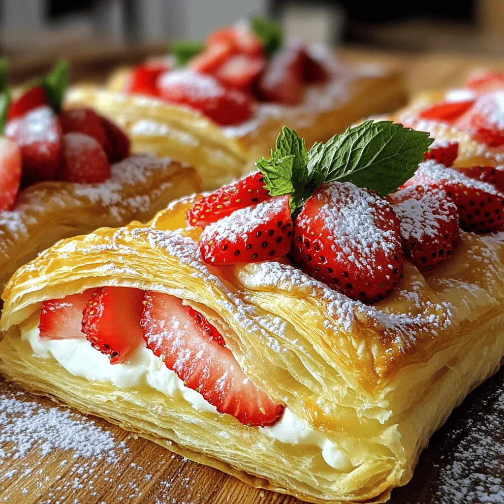 Strawberry Danish Delight Fresh and Flaky Pastry