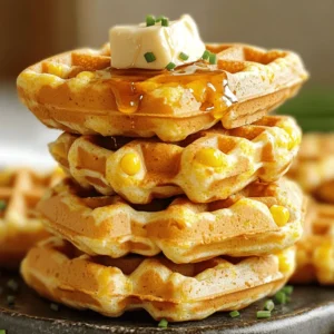 - 1 cup cornmeal - 1 cup all-purpose flour - 1 tablespoon baking powder - ½ teaspoon salt - 1 tablespoon granulated sugar - 1 cup buttermilk (room temperature) - 2 large eggs (lightly beaten) - 1/4 cup unsalted butter (melted and slightly cooled) - 1 cup corn kernels (fresh or thawed if frozen) - 1/2 cup honey - 1/4 cup unsalted butter (softened for syrup) To make cornbread waffle bites, gather these ingredients first. The dry ingredients create a solid base. Cornmeal adds texture, while flour gives it body. Baking powder helps the bites rise. Salt and sugar balance the flavors. Next, focus on the wet ingredients. Buttermilk keeps the batter moist and adds tang. Eggs bring richness and help bind the mixture. Melted butter adds flavor and moisture. Finally, don't forget the additional ingredients. Fresh corn kernels give bites a sweet crunch. Honey and softened butter come together for a luscious syrup. This syrup elevates the dish, making it a true delight. For a full recipe, check the details to create these tasty treats! - Preheat the Waffle Maker: Turn on your waffle maker to prepare it for cooking. Follow the instructions to ensure it gets hot enough. - Mix Dry Ingredients: In a large bowl, mix the cornmeal, all-purpose flour, baking powder, salt, and sugar. Use a whisk to blend them well. - Combine Wet Ingredients: In a medium bowl, whisk the buttermilk, eggs, and melted butter until smooth. - Combine Wet & Dry Mixtures: Pour the wet mix into the dry mix. Stir gently with a spatula until just combined. It’s okay if some lumps remain. - Add Corn Kernels: Carefully fold in the corn kernels with a spatula. Make sure they spread evenly throughout the batter. - Prepare the Waffle Maker: Lightly coat the waffle maker plates with non-stick spray or melted butter. Pour in the batter, usually about a ladleful, and close the lid. Cook until golden brown, about 4-5 minutes. - Make Honey Butter Syrup: While the waffle bites cook, mix the softened butter and honey in a small bowl. Stir until it’s smooth and creamy. - Cook Remaining Bites: Remove the first batch from the waffle maker. Keep them warm on a plate covered with a towel. Repeat the cooking with the rest of the batter. - Serve: Place your warm cornbread waffle bites on a serving platter. Drizzle them generously with the honey butter syrup. For the full recipe with details, you can check out the complete guide. - Perfecting the Waffle Texture For the best texture, use room temperature buttermilk. This helps the batter mix well. When you pour the batter into the waffle maker, do not overfill. This keeps the waffle bites fluffy and light. Cook them until they turn golden brown. This usually takes about 4-5 minutes. - Avoiding Overmixing When combining wet and dry ingredients, stir gently. Overmixing can lead to tough waffles. It is okay to have small lumps in the batter. A light hand when mixing keeps your bites soft and airy. - Presentation Tips Stack several waffle bites on a clean plate. Drizzle honey butter syrup over the top for a sweet touch. Add a sprinkle of fresh herbs like chives for color and flavor. This makes the dish look inviting and delicious. - Pairing Ideas These waffle bites pair well with savory sides. Try them with crispy bacon or spicy sausage. They also taste great with a fresh salad. This balance of flavors makes a fantastic meal. - Dairy Alternatives You can replace buttermilk with almond or oat milk for a dairy-free option. Add a splash of lemon juice or vinegar to mimic the tang of buttermilk. This keeps the flavor while making it suitable for those with allergies. - Gluten-Free Options For gluten-free cornbread waffle bites, use gluten-free all-purpose flour. Ensure all other ingredients are gluten-free too. This way, everyone can enjoy the dish without worry. For the full recipe, check out the detailed instructions provided earlier in this article. {{image_4}} You can tweak your cornbread waffle bites to suit your taste. Here are two fun ideas: - Cheese Cornbread Waffle Bites: Add 1 cup of shredded cheese. Cheddar works great! This cheese gives your bites a creamy, savory touch. Mix the cheese in with the dry ingredients. You'll enjoy a warm, cheesy surprise in every bite. - Spicy Jalapeño Cornbread Waffle Bites: Want some heat? Chop 1-2 fresh jalapeños and stir them into the batter. This spicy kick adds a nice contrast to the sweet honey butter syrup. Just be careful with the seeds; they pack a punch! How you serve your cornbread waffle bites can change the whole meal. Here are some ideas: - Sweet vs. Savory Toppings: You can go sweet or savory. For sweet, stick with honey butter syrup. For savory, try a dollop of sour cream or even a sprinkle of crumbled bacon. Each choice gives a different flavor profile. - Using Different Syrups: While honey butter syrup is a favorite, other syrups work too. Maple syrup adds a classic touch. Try agave syrup for a lighter sweetness. You can even mix them to find your perfect flavor. The right tools make a big difference. Here are some options: - Other Waffle Maker Options: If you don’t have a traditional waffle maker, use a Belgian waffle maker. It gives thicker bites that are soft inside. You can also use a mini waffle maker for bite-sized treats. - Alternative Cooking Methods: No waffle maker? No problem! You can bake the batter in a greased muffin tin. This method gives you cornbread muffins that still taste great. Just adjust the cooking time to about 15-20 minutes at 375°F. Refrigeration Tips If you have extra cornbread waffle bites, store them in a tight container. Keep them in the fridge for up to three days. Make sure they cool down before you seal them. This helps keep them fresh and tasty. Freezing Cornbread Waffle Bites You can freeze these bites too! Place them in a freezer-safe bag or container. They will stay good for up to three months. When you want to eat them, just take out the amount you need. Best Methods to Reheat To reheat, the best method is using a toaster oven or an air fryer. This keeps them crispy. Heat at 350°F (175°C) for about 5-7 minutes. You can also use a microwave, but this may make them less crispy. Maintaining Texture and Taste If using a microwave, cover them with a damp paper towel. This helps keep them moist. Reheat only what you need. The more you heat, the softer they get. Enjoy your cornbread waffle bites warm with honey butter syrup for the best taste! To make cornbread waffle bites, start by mixing dry and wet ingredients separately. Combine cornmeal, flour, baking powder, salt, and sugar in one bowl. In another bowl, whisk together buttermilk, eggs, and melted butter. Next, mix the wet and dry ingredients until just combined. Fold in corn kernels gently. Preheat your waffle maker and pour in the batter. Cook until golden brown. For a full guide, check the Full Recipe. Yes, you can use fresh corn instead of frozen. Fresh corn gives a nice crunch and sweet flavor. Just make sure to cut it off the cob and measure one cup. It adds a great texture to your waffle bites. Serve cornbread waffle bites warm. Drizzle them with honey butter syrup for sweetness. You can stack them high on a platter. Add fresh herbs for color and flavor. This makes the dish look and taste amazing. Cornbread waffle bites last about three days in the fridge. Store them in an airtight container to keep them fresh. If you want to keep them longer, freeze them. They freeze well and can last up to three months. Yes, you can make cornbread waffle bites in advance. Cook them, let them cool, and store them in the fridge. When ready to serve, reheat them in the oven or a toaster. This keeps them warm and crispy. In this post, we outlined how to make cornbread waffle bites, starting with key ingredients. You learned to mix dry and wet ingredients correctly and add corn kernels. We discussed cooking tips, serving ideas, and even variations to try. Remember to store leftovers properly to enjoy them later. Cornbread waffle bites are fun, tasty, and customizable. Get creative with toppings or mix-ins. You can turn this dish into a special treat for any occasion. Enjoy your cooking and share these bites with friends and family!