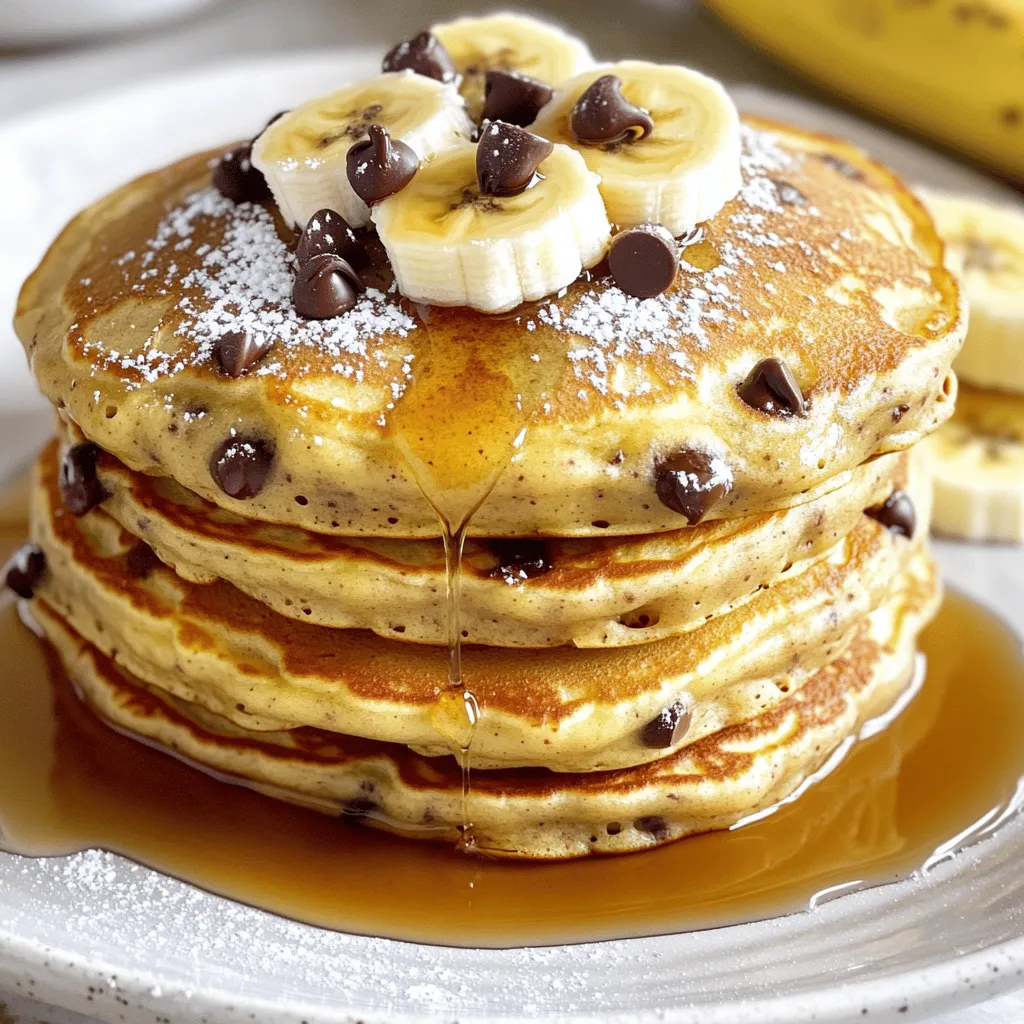 Banana Chocolate Chip Pancakes Fluffy and Delicious Recipe