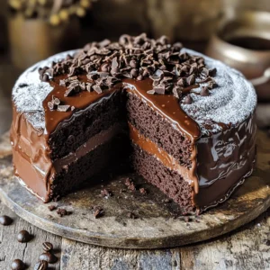 To make a great chocolate cake, you need some key ingredients. Here’s what you’ll need: - 1 ¾ cups all-purpose flour - 1 ¾ cups granulated sugar - ¾ cup unsweetened cocoa powder - 1 ½ teaspoons baking powder - 1 ½ teaspoons baking soda - 1 teaspoon salt These ingredients form the base of your cake, giving it structure and sweetness. The flour provides the body, while cocoa powder adds that rich chocolate flavor. Baking powder and baking soda help the cake rise, making it light and fluffy. Salt balances the sweetness and enhances all the flavors. Next, let’s move to the liquid ingredients. You will need: - 2 large eggs - 1 cup whole milk - ½ cup vegetable oil - 2 teaspoons vanilla extract - 1 cup brewed coffee (cooled to room temperature) Eggs act as a binder and add moisture. Whole milk gives your cake richness and a tender crumb. Vegetable oil keeps the cake moist and fluffy. Vanilla extract adds a warm, sweet note. Finally, brewed coffee enhances the chocolate flavor, making it deeper and more complex. For an extra touch, consider adding some optional ingredients. You might like: - ½ cup semi-sweet chocolate chips Chocolate chips bring an extra burst of sweetness and texture. When choosing chocolate chips, go for high-quality brands. They melt beautifully and add a delightful surprise in every bite. Always look for chocolate with a high cocoa content for the best flavor. This recipe is all about balance and using the right ingredients. You can find the Full Recipe at the beginning of this article. Enjoy your baking! 1. Preheat oven and prepare pans: Start by preheating your oven to 350°F (175°C). This helps the cake bake evenly. Next, grease and flour two 9-inch round cake pans. This step stops the cake from sticking. 2. Mix dry ingredients in a bowl: In a large bowl, combine the flour, sugar, cocoa powder, baking powder, baking soda, and salt. Sift these dry ingredients well. Mixing them now helps the cake rise perfectly later. 3. Add wet ingredients and mix: Now, add the eggs, whole milk, vegetable oil, and vanilla extract to your dry mix. Use an electric mixer to beat this mixture on medium speed for about two minutes. This should make a smooth batter. 4. Stir in brewed coffee: Next, slowly stir in the cooled brewed coffee. This makes the batter thin, but it adds a rich flavor. Make sure it's mixed well, so every bite is delicious. 5. Fold in chocolate chips: Gently fold in the semi-sweet chocolate chips. This adds little bursts of chocolate in each slice. Make sure they are spread out evenly. 6. Bake and cool the cakes: Pour the batter into the prepared cake pans. Bake them in the preheated oven for 30 to 35 minutes. To check if they are done, insert a toothpick in the center. It should come out clean. After baking, let the cakes cool in the pans for about 10 minutes. Then, transfer them to wire racks to cool completely. Following these steps carefully ensures you create a delightful chocolate cake that everyone will love. For the full recipe, check out the recipe section above. Enjoy every bite of this sweet treat! To ensure even baking, always preheat your oven. Place the cake pans in the center of the oven. This helps the cakes bake evenly. Rotate the pans halfway through baking. This simple trick can help avoid uneven edges. Common mistakes can ruin your cake. Avoid overmixing the batter; it can lead to a dense cake. Make sure your ingredients are at room temperature for better mixing. Use fresh baking powder and baking soda for the best rise. Choosing the right frosting is key. For a rich chocolate cake, a classic buttercream works well. Try a mocha ganache for a coffee twist. For a lighter touch, whipped cream adds a nice contrast. Presentation matters, too. Dust the cake with powdered sugar for a nice finish. Chocolate shavings or whole coffee beans can make it look fancy. Serve each slice with whipped cream or ice cream for extra delight. If your cake is too dry, it may have baked too long. Consider checking for doneness a few minutes early next time. Adding a simple syrup can help moisten dry cake. For a cake that is too moist, it may have too much liquid or not enough baking time. Make sure to measure your ingredients carefully. If your cake sticks to the pan, run a knife around the edges. Let it cool before flipping it. This will help keep your cake intact. {{image_4}} You can easily make a vegan chocolate cake. Replace the eggs with flaxseed meal or applesauce. Use plant-based milk like almond or soy. Instead of regular sugar, consider coconut sugar for a healthier choice. This keeps the cake moist and delicious without dairy. For those who need gluten-free options, use a gluten-free flour blend. Make sure it has a good balance of starches and proteins. This way, your cake will still rise and taste great. You can also add a bit of xanthan gum to help with the texture. Want to spice things up? Adding a pinch of cinnamon or a dash of chili powder gives your cake a unique twist. You can also try extracts like mint or almond for a different flavor profile. Just a teaspoon goes a long way. Fruits and nuts can take your chocolate cake to the next level. Chopped walnuts or pecans add crunch and richness. You can also fold in raspberries or cherries for a fruity surprise. They add moisture and a burst of flavor. Pair your chocolate cake with different drinks. A hot cup of coffee enhances the chocolate taste. If you prefer something cold, a glass of milk complements the cake perfectly. Got leftovers? Use them in creative ways. Crumble the cake over ice cream for a sundae. You can also turn it into cake pops by mixing crumbled cake with frosting. This way, you enjoy every last bite! To keep your chocolate cake fresh, start with proper storage. If you plan to eat it within a few days, wrap it tightly in plastic wrap. This keeps moisture in and prevents it from drying out. You can also place it in an airtight container. For longer storage, freeze the cake. Slice it before freezing for easy serving later. Just make sure each slice is wrapped well. If you want to enjoy warm cake, reheat it gently. The best method is to use an oven. Preheat your oven to 350°F (175°C). Place the cake on a baking sheet and cover it with foil. Heat for about 10-15 minutes. You can also use a microwave, but only for a short time. Avoid reheating if the cake has frosting, as it may melt or become too soft. Homemade chocolate cake lasts about 3-5 days at room temperature. In the fridge, it can last up to a week. If frozen, it can stay good for about three months. Watch for signs of spoilage like off smells or mold. If the cake feels dry or crumbly, it may not taste good. Enjoy your cake while it’s fresh for the best flavor! How do I make my chocolate cake moist? To make your chocolate cake moist, use whole milk and eggs. Adding brewed coffee helps too. You can also add sour cream or yogurt. These ingredients add moisture and flavor. Can I use cocoa powder instead of chocolate for frosting? Yes, you can use cocoa powder for frosting. Mix cocoa with butter, sugar, and a splash of milk. This makes a smooth, rich chocolate frosting. Adjust sugar to your taste. What is the best way to transport a chocolate cake? To transport a chocolate cake, let it cool first. Use a cake box or a sturdy plate. Wrap it in plastic wrap for extra safety. Keep it flat to avoid any mess. Why is my cake sinking in the middle? A cake sinks in the middle for a few reasons. It might be undercooked or the oven temperature might be too low. Make sure to test with a toothpick for doneness. Also, avoid opening the oven door too soon. Can I substitute ingredients in this chocolate cake recipe? Yes, you can substitute some ingredients. Use almond milk for whole milk or coconut oil for vegetable oil. Keep in mind that these swaps may change the flavor a bit. Can I enhance the flavor of my chocolate cake? You can enhance the flavor by adding espresso powder or vanilla. A pinch of salt also brings out the chocolate taste. Try adding spices like cinnamon for a unique twist. What are the best chocolates for baking? The best chocolates for baking are semi-sweet and dark chocolate. Look for bars with at least 60% cocoa. These chocolates melt well and add rich flavor to your cake. You now have a complete guide to baking an amazing chocolate cake. We covered the main ingredients, step-by-step instructions, and creative variations. You’ve learned essential tips for perfect baking and storage, plus answers to common questions. Chocolate cake can be simple or special. With this knowledge, you can create a treat that everyone will love. Let your baking journey begin, and enjoy every bite!