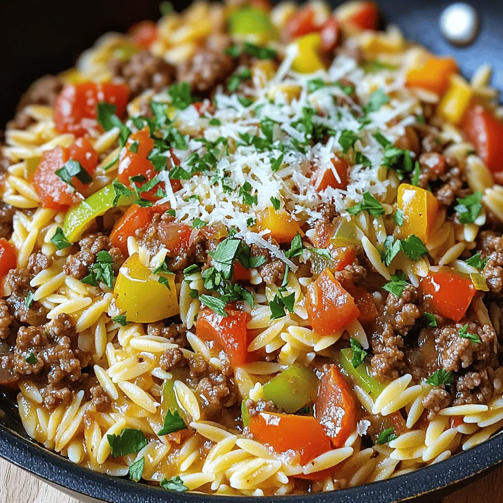 Ground Beef Orzo Flavorful and Easy One-Pot Dish