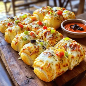 To make Cheesy Supreme Pizza Rolls, you need a few simple ingredients. Here’s the list of what you will need: - 1 can of pizza dough (store-bought or homemade) - 1 cup shredded mozzarella cheese - 1/2 cup pepperoni slices - 1/2 cup diced bell peppers (mix of red and green for color) - 1/4 cup sliced black olives - 1/2 teaspoon Italian seasoning - 1/4 teaspoon garlic powder - 1/4 teaspoon onion powder - 1 egg, beaten (for egg wash) - Marinara sauce for dipping Gathering these ingredients is easy. You’ll find most of them in your kitchen or at your local store. The blend of flavors in these rolls makes them a tasty treat. You can even mix and match some toppings to suit your taste. For the full recipe, check the section above! - Preheat oven to 400°F (200°C). - Prepare a baking sheet with parchment paper. - Stretch or roll out the pizza dough. Aim for a rectangle about 1/4 inch thick. - Add cheese and toppings. First, sprinkle shredded mozzarella across the dough. Then, layer on pepperoni, bell peppers, and olives. - Sprinkle Italian seasoning, garlic powder, and onion powder on top for extra flavor. - Roll tightly and seal the edges. Start from one edge and roll towards the other. Pinch the seams to keep the filling inside. - Slice into pieces and place on the baking sheet. Cut the roll into 1 to 2-inch pieces, then lay them seam-side down. - Brush with egg wash and bake. Use a beaten egg to brush the tops for a golden finish. Bake for 15-20 minutes until golden and puffed up. - Cool briefly before serving. Let the rolls sit for a few minutes after baking. - Ideal pairing with marinara sauce. Serve warm with a bowl of marinara for dipping. Enjoy the flavors! For the full recipe, check out the Cheesy Supreme Pizza Rolls. To stretch pizza dough without tearing, start with room temperature dough. Flour your hands and the surface lightly. Gently press the dough into a circle. Use your fingers to push from the center outward. If it resists, let it rest for a few minutes. This helps relax the gluten. If you want alternatives to store-bought dough, you can make your own at home. A simple mix of flour, yeast, water, and salt works great. You can also use puff pastry for a flaky twist. Another option is to use naan or tortillas for a quick version. Adding extra spices or ingredients can make your pizza rolls pop. Try red pepper flakes for heat or fresh herbs for freshness. You can also mix in some cooked sausage or mushrooms for extra flavor. Don't be shy about experimenting! To balance flavors, think about sweetness and acidity. A touch of sugar can brighten the sauce. Mixing in some lemon zest can add freshness. Taste as you go to find your perfect blend. For serving, arrange your pizza rolls on a large platter. Garnish with fresh basil or parsley for a colorful touch. This makes your dish more inviting. Serve with a bowl of warm marinara sauce in the center for dipping. Choose bright plates or serving utensils to make the dish stand out. White plates can show off the golden color of the rolls. You can also use fun shapes for added flair. Enjoy your beautifully presented snack! {{image_4}} You can change up the cheese in your pizza rolls. Cheddar adds a sharp bite. Provolone offers a creamy texture. For a fun twist, try specialty cheeses. Goat cheese or feta can bring a unique flavor. Mix different cheeses for extra taste. Feel free to swap toppings to suit your taste. For a vegetarian option, use fresh veggies like spinach, mushrooms, or zucchini. These add color and flavor. If you love meat, try adding crumbled sausage or crispy bacon. These options make your rolls heartier. The sauce for dipping is key to enjoying your pizza rolls. Try different sauces like ranch or garlic butter. You can even make your own sauce at home. A simple mix of crushed tomatoes, herbs, and spices can be great. Experimenting with sauces keeps every bite exciting. For the full recipe, check out the details above. To keep your leftover pizza rolls fresh, store them in an airtight container. This helps keep them moist. You can also wrap them in plastic wrap before placing them in the container. This adds extra protection. For freezing, use freezer-safe bags or containers. Remove as much air as you can to prevent freezer burn. When it comes to reheating, I prefer the oven over the microwave. The oven keeps the rolls crispy. Set the oven to 350°F (175°C) and heat for about 10-15 minutes. If you use the microwave, place a paper towel under the rolls. This absorbs moisture but may leave them softer. To freeze pizza rolls properly, first, let them cool completely. Then, arrange them in a single layer on a baking sheet. Freeze them for about one hour. Once frozen, transfer the rolls to freezer bags or containers. This prevents them from sticking together. When cooking from frozen, add a few extra minutes to your baking time. Bake them at 400°F (200°C) until golden brown. Enjoy your Cheesy Supreme Pizza Rolls straight from the freezer! Check the [Full Recipe] for more details. Cheesy Supreme Pizza Rolls stay fresh for about 3 to 4 days in the fridge. Store them in an airtight container to keep them moist. If you want them to last longer, freeze them. They can stay good for up to 2 months in the freezer. Just make sure to wrap them well to avoid freezer burn. Yes, you can prepare these pizza rolls in advance! You can roll and cut them, then store them in the fridge for up to 24 hours. Just cover them tightly with plastic wrap. If you want to freeze them, make sure to freeze them before baking. You can bake them straight from the freezer. Just add a few extra minutes to the baking time. Some quality brands to consider are Totino's and Amy's Kitchen. Totino's offers classic flavors and is a household favorite. Amy's Kitchen provides organic options and is great for vegetarians. Both of these brands deliver tasty bites that can satisfy your pizza cravings when short on time. For more ideas, check out the Full Recipe linked above. We covered all the key steps to make Cheesy Supreme Pizza Rolls. You learned about the ingredients, preparation, baking, and serving. I shared tips to enhance flavor and make your rolls shine. You can also explore fun variations to fit your taste. Finally, storing, reheating, and freezing methods keep your rolls fresh and tasty. Enjoy making this fun and delicious snack!