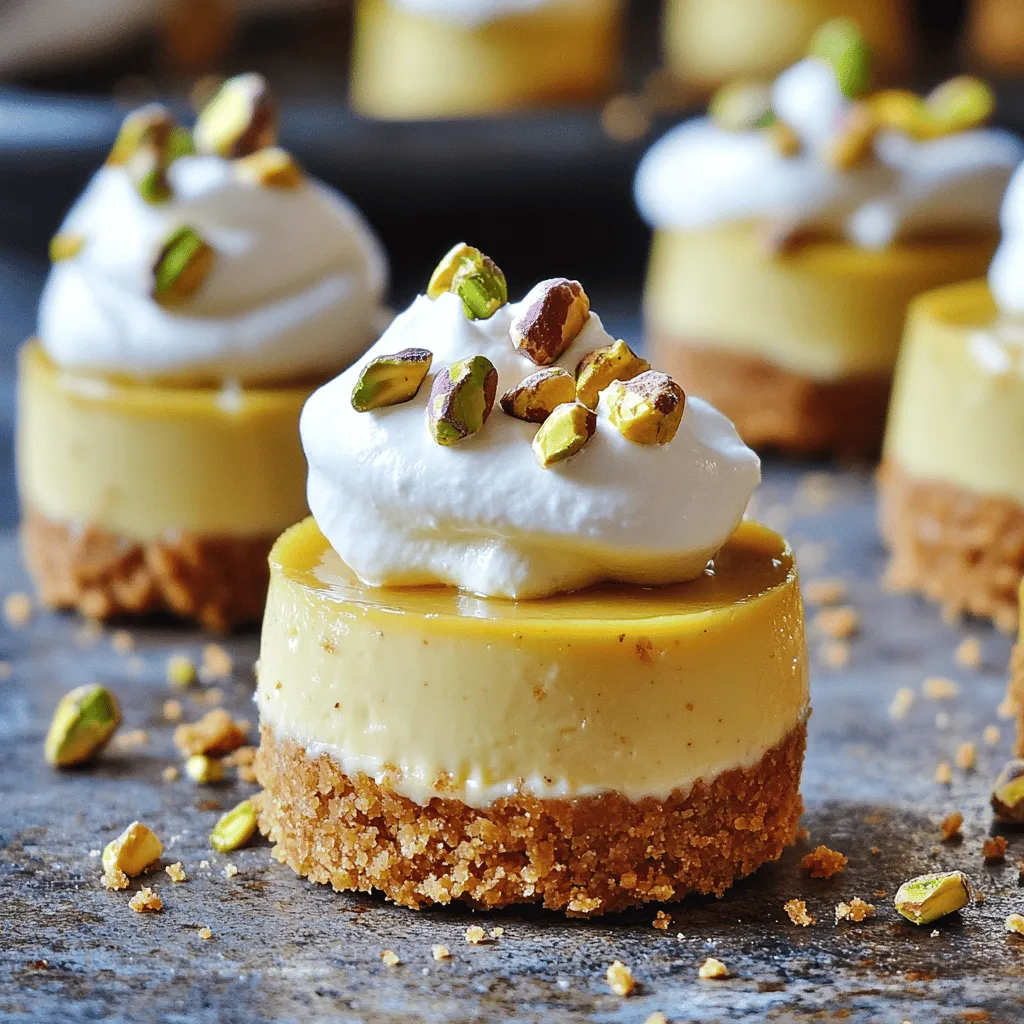 Pistachio and Coffee Mini Cheesecakes Delightful Treat
