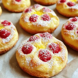 To make lemon raspberry cookies, gather these items: - 1 cup all-purpose flour - 1/2 cup powdered sugar, plus extra for dusting - 1/4 teaspoon salt - 1/2 teaspoon baking soda - 1/2 cup unsalted butter, softened to room temperature - 1 tablespoon fresh lemon zest - 2 tablespoons fresh lemon juice - 1/4 teaspoon pure vanilla extract - 1/2 cup fresh raspberries, lightly crushed Measuring ingredients correctly is key. Use dry measuring cups for flour and sugar. For butter, pack it into the cup, then level off. When measuring liquids, use a clear measuring cup. This ensures each cookie bakes evenly. The right balance of flour to butter gives your cookies the perfect texture. If you lack certain ingredients, don’t worry! You can use these swaps: - All-purpose flour: Use whole wheat flour for more fiber. - Unsalted butter: Replace with coconut oil for a dairy-free option. - Powdered sugar: Use granulated sugar, but blend it to a fine powder. - Fresh raspberries: Frozen raspberries work too. Just thaw and drain excess water. These substitutions will still yield tasty results while keeping your cookies delightful! For the full recipe, check out the detailed instructions above. First, preheat your oven to 350°F (175°C). Line a baking sheet with parchment paper. This helps the cookies not stick. In a medium bowl, mix the all-purpose flour, powdered sugar, salt, and baking soda. Use a whisk to blend these dry ingredients well. In another bowl, take your softened butter and cream it. Use a hand mixer on medium speed for about 3 minutes. It should look light and fluffy. Add in fresh lemon zest, lemon juice, and vanilla extract. Mix until smooth. Now, slowly add the dry mix to the wet mix. Use low speed to combine them. Don't overmix! Finally, gently fold in the crushed raspberries. Be careful to keep some raspberry chunks. Using a tablespoon or cookie scoop, drop rounded dough balls onto the baking sheet. Space them about 2 inches apart. This allows even baking. Bake the cookies in your preheated oven for 12-15 minutes. Watch them closely. They should turn lightly golden at the edges. The centers will stay soft. Once baked, take the cookies out of the oven. Let them cool on the baking sheet for 5 minutes. After that, move them to a wire rack to cool fully. Before serving, dust the cooled cookies with extra powdered sugar. This adds sweetness and makes them look pretty. For an extra touch, serve them on a platter with fresh raspberries and lemon slices. This makes a colorful display that matches the flavors. For the full recipe, check the details above. To get the right texture, be careful not to overmix your dough. Mix until you see no dry flour. This helps keep the cookies soft and light. When folding in the raspberries, do it gently. You want some chunks for nice bites. Also, remember to cream the butter well. This adds air and makes them fluffy. Want a flavor boost? Try adding some lemon extract. It gives a deeper lemon taste. You can also mix in some white chocolate chips for a sweet twist. Adding a pinch of almond extract can also enhance the flavor. Lastly, using fresh lemons is key. Their zest and juice bring brightness to every bite. One common mistake is baking too long. Keep an eye on the cookies. They should be golden at the edges but soft in the center. Another pitfall is using old baking soda. Check your baking soda for freshness to help cookies rise well. Lastly, don’t skip cooling them on a wire rack. This prevents sogginess and keeps them crisp. For more details, check the Full Recipe. {{image_4}} You can easily customize your Lemon Raspberry Cookies. Consider adding chocolate chips for a sweet twist. White chocolate pairs nicely with the tart raspberries. You can also mix in nuts like chopped almonds or walnuts for a crunchy texture. Coconut flakes can add a tropical feel. Just remember to keep the total mix-ins under one cup to maintain cookie shape. If you need a gluten-free version, swap the all-purpose flour for a gluten-free blend. Look for blends that include xanthan gum for the best results. Almond flour is another great choice, but it can change the cookie's texture. Adjust the baking time slightly, as gluten-free cookies may bake faster. Feel free to explore different flavors! Instead of lemon, try using lime or orange zest. These citrus fruits provide a fresh taste too. For berry lovers, consider using blueberries or strawberries in place of raspberries. Adding a hint of almond extract can give your cookies a lovely depth. Try different combinations to find your perfect cookie! For the full recipe, click here. To keep your Lemon Raspberry Cookies fresh, use an airtight container. Place a piece of parchment paper between layers to prevent sticking. Store them at room temperature for the best texture. They will stay fresh for several days this way. If you enjoy a soft cookie, try to eat them within three days. Freezing is a great way to save cookies for later. To freeze, first let the cookies cool completely. Then, place them in a single layer on a baking sheet. Freeze for about an hour until firm. Next, transfer the cookies to a freezer-safe bag or container. They can last up to three months in the freezer. When you're ready to eat, thaw them at room temperature. Lemon Raspberry Cookies have a short shelf life. When stored properly, expect them to last about five days at room temperature. If frozen, their flavor and texture stay great for about three months. Always check for signs of spoilage before eating. Enjoy these delightful treats while they are fresh! For the full recipe, check out the details provided above. To make Lemon Raspberry Cookies from scratch, follow the steps in the Full Recipe. Start by mixing the dry ingredients, then cream the butter and add lemon zest, juice, and vanilla. Combine the mixtures, fold in raspberries, and scoop onto a baking sheet. Bake until lightly golden. Yes, you can use frozen raspberries. Just make sure to thaw and drain them first. This helps prevent excess moisture, which can make your cookies soggy. Gently fold them into the dough, keeping some chunks for texture. To make these cookies more lemony, add extra lemon zest or juice. You can also try using lemon extract for a stronger flavor. Just be careful not to add too much, as it can change the dough's balance. Lemon Raspberry Cookies pair well with tea or lemonade. You can also serve them with a scoop of vanilla ice cream. For a lovely touch, add fresh raspberries and lemon slices for garnish. Enjoy the burst of flavors! In this article, we explored how to make delicious Lemon Raspberry Cookies. We covered the key ingredients and their measures, plus helpful substitutions. The step-by-step instructions guided you through making the dough, baking, and cooling. I shared tips for texture, flavor, and common mistakes. We also discussed fun variations and how to store your cookies properly. Now you have all the tools to bake tasty cookies anytime. Enjoy experimenting and sharing your sweet creations!