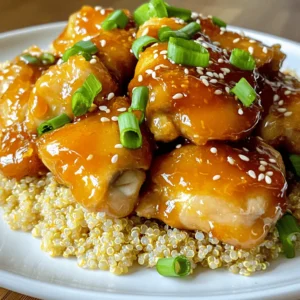 This recipe needs just three main items: - 1 lb boneless chicken thighs, cut into bite-sized pieces - 1 cup orange marmalade (preferably with a bit of zest) - 2 tablespoons low-sodium soy sauce These ingredients blend to create a sweet and savory dish. The chicken thighs keep the meal juicy and tender. The orange marmalade adds a bright flavor, while soy sauce gives it depth. If you don’t have chicken thighs, you can use chicken breast. Just remember, breasts may dry out faster. For a different flavor, try apricot or peach preserves in place of marmalade. You can also use coconut aminos instead of soy sauce for a soy-free option. Choose fresh chicken that has no off smell. Look for marmalade with real orange peel for extra zest. When picking soy sauce, low-sodium options are best for controlling saltiness. Always check the labels for the best quality and flavor. ``` To start, you need to make the orange sauce. Grab a medium mixing bowl. In the bowl, combine one cup of orange marmalade and two tablespoons of low-sodium soy sauce. Stir this mix until it is smooth and well blended. The sweet taste of the marmalade joins nicely with the salty soy sauce. This sauce will give your chicken flavor and shine. Next, it’s time to cook the chicken. Take one pound of boneless chicken thighs and cut them into bite-sized pieces. Heat a large skillet or wok over medium-high heat. Add the chicken pieces in a single layer. Make sure not to crowd the pan. Cook the chicken for about 6-8 minutes. Turn the pieces occasionally. You want them to be golden brown and safe to eat. Check for an internal temperature of 165°F (75°C). Now, it's time to glaze the chicken with the sauce. Once the chicken is cooked through, pour the orange sauce over it. Gently stir to coat each piece in the glossy sauce. Lower the heat to medium and let it simmer for 3-5 minutes. This step helps the sauce thicken a bit. It also allows the sauce to stick to the chicken for extra flavor. After simmering, take the skillet off the heat. Let it rest for one minute. This resting time helps the sauce cling to the chicken even more. Enjoy your meal! For the full recipe, check out the detailed instructions above. When making 3 Ingredient Orange Chicken, avoid overcrowding your pan. This can cause the chicken to steam instead of sear. Always cook in a single layer for best results. Another mistake is not checking the chicken's internal temperature. Undercooked chicken can lead to foodborne illness. Use a meat thermometer to ensure it reaches 165°F (75°C). Lastly, don't rush the sauce. Let it simmer long enough to thicken. This step is key to achieving the right glaze. To keep your chicken tender, start with boneless thighs. They have more fat than breasts, which helps with moisture. Always cut the chicken into even, small pieces for uniform cooking. Searing the chicken over medium-high heat locks in the juices. This technique helps you create a nice golden crust. Letting the chicken rest for a minute after cooking allows the juices to redistribute. This step makes every bite juicy and flavorful. While the 3 main ingredients shine, you can boost flavor easily. Try adding minced garlic or ginger to the sauce for a zing. You can also toss in some crushed red pepper flakes for heat. A sprinkle of sesame seeds or sliced green onions adds a nice crunch. Consider serving the chicken with steamed broccoli or snap peas. This adds color and nutrients to your plate. For the full recipe, check out the [Full Recipe]. {{image_4}} You can add a kick to your orange chicken easily. Just mix in some chili flakes or sriracha to the orange sauce. Start with a teaspoon and taste as you go. This gives you control over the heat level. It adds a nice zest that pairs well with the sweet orange flavor. If you need a gluten-free version, swap the soy sauce. Use tamari instead. It has a similar taste but is made without wheat. You can also find gluten-free soy sauce in stores. This change keeps the flavor while making the dish safe for everyone. Adding veggies is a great way to boost nutrition. Bell peppers, carrots, and snap peas work well. Just chop them into bite-sized pieces. Sauté them in the skillet before you add the chicken. This way, they become tender but still crisp. You get a colorful, tasty dish with more textures and flavors. For the full recipe, check out the detailed instructions provided. To store your leftover orange chicken, place it in an airtight container. Let it cool first, then cover it tightly. This way, it stays fresh in the fridge for up to three days. If you want to keep it longer, you can freeze it. Just make sure to use a freezer-safe container. When you are ready to enjoy your leftovers, reheat them gently. You can use a skillet or microwave. If using a skillet, add a splash of water or broth to keep it moist. Heat it on low until warm, stirring often. If using a microwave, cover it with a lid or microwave-safe wrap to prevent drying out. Heat it in short bursts and check often. To freeze orange chicken, make sure it is cool first. Portion it into smaller containers or bags. Remove as much air as you can to prevent freezer burn. You can store it for up to three months. When you’re ready to eat it, thaw it overnight in the fridge. Then, reheat it as mentioned above. This will help keep all the flavors intact. Yes, you can use chicken breast. Chicken breast is leaner than thighs. It cooks faster, so be careful not to overcook it. Cut the breast into small pieces like you would the thighs. This helps it cook evenly. The flavor will be slightly different, but still tasty! To thicken the sauce, you can cook it longer. Let it simmer gently after adding the orange marmalade and soy sauce. This reduces the liquid and makes it stick better to the chicken. You can also mix 1 tablespoon of cornstarch with 2 tablespoons of water. Stir this mix into the sauce while it simmers. The sauce will thicken nicely. Serve this chicken over steamed rice or fluffy quinoa. Both absorb the sauce well. You can also add some fresh veggies on the side. Broccoli or snap peas work great. For a nice touch, sprinkle some chopped green onions or sesame seeds on top. This adds color and crunch to your meal. If you want more ideas, check out the Full Recipe for serving suggestions! This blog showed you how to make a delicious three-ingredient orange chicken. We discussed key ingredients, step-by-step cooking, and helpful tips. You learned about tasty variations and how to store leftovers. Now, you can enjoy a quick, easy meal that’s also full of flavor. Try these ideas and make the dish your own. You’ll impress your family with every bite. Happy cooking!