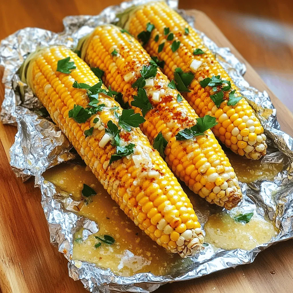 Oven-Roasted Corn in Foil with Garlic Butter Delight