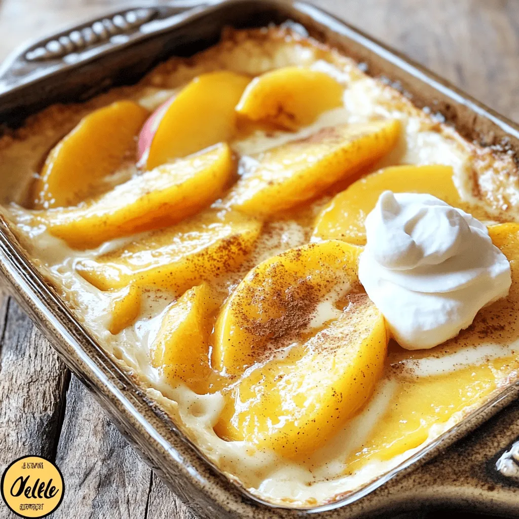 Easy Peach Custard Dessert Simple and Delicious Treat