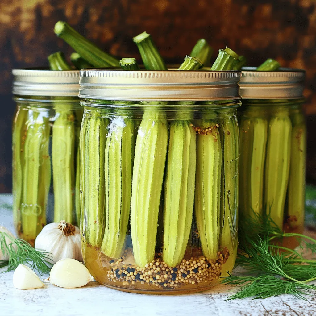 Crisp Pickled Okra Tangy Flavor in Every Bite