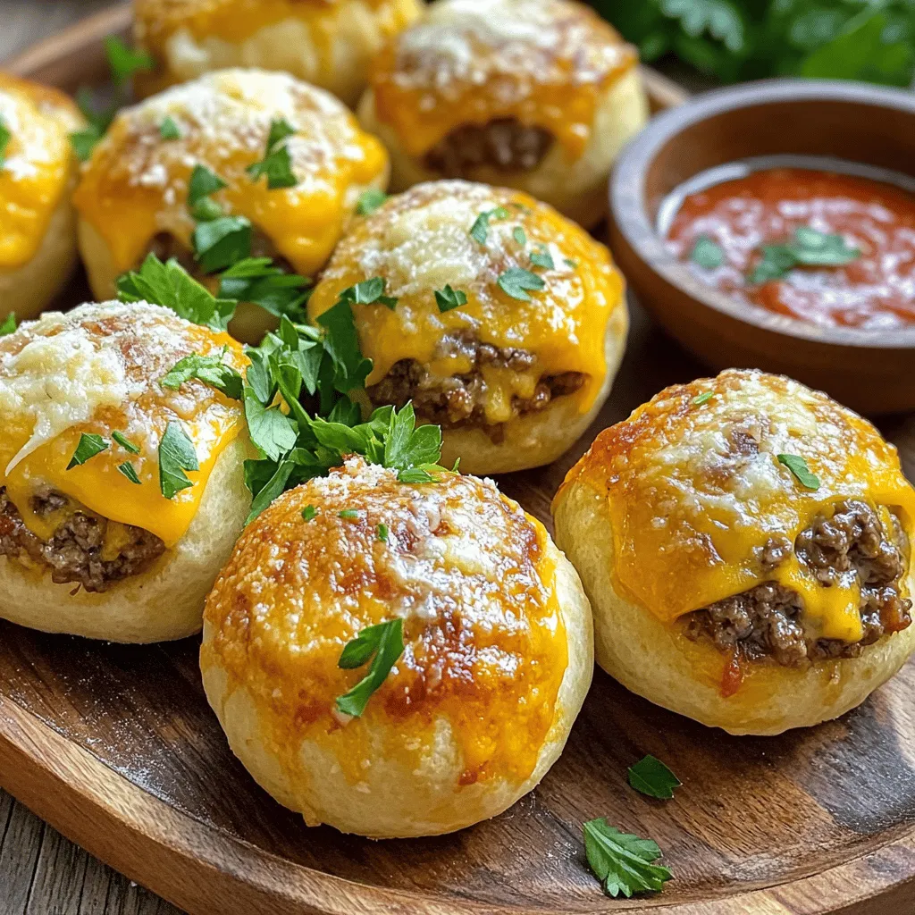 Garlic Parmesan Cheeseburger Bombs Savory and Tasty Treat