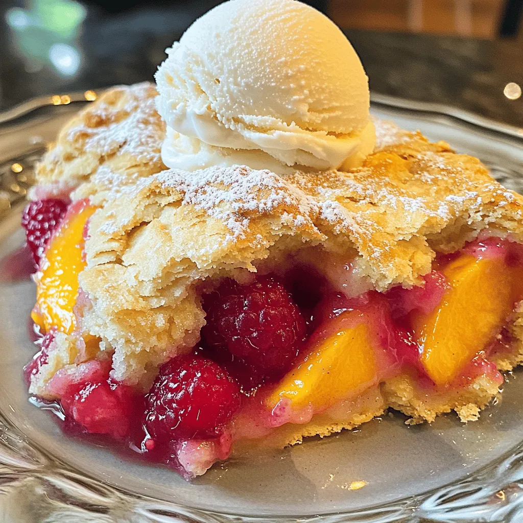 Raspberry Peach Cobbler Simple and Tasty Dessert Recipe