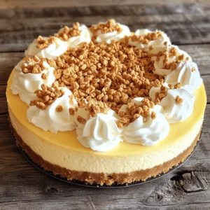 - 1 ½ cups Cinnamon Toast Crunch cereal (crushed) - 1/3 cup granulated sugar - 1/2 cup unsalted butter (melted) - 3 (8-ounce) packages cream cheese (softened) - 1 cup granulated sugar - 1 teaspoon vanilla extract - 3 large eggs (room temperature) - 1 teaspoon ground cinnamon - 1 cup sour cream (room temperature) - Whipped cream (for topping) - Extra crushed Cinnamon Toast Crunch (for garnish) - Caramel or chocolate syrup (for drizzling) - Ground cinnamon (for garnish) The key to this cheesecake lies in the ingredients. First, you need the crushed Cinnamon Toast Crunch cereal. It gives a sweet and crunchy crust. Use 1 ½ cups for the perfect base. Add 1/3 cup of sugar to sweeten it up. Melt 1/2 cup of unsalted butter to bind the crust together. Next, for the creamy filling, grab three packages of cream cheese. Each package should be 8 ounces and softened to room temperature. This makes blending easy. You’ll also need 1 cup of granulated sugar to sweeten the filling. Add 1 teaspoon of vanilla extract for a warm flavor. You can’t forget the eggs! Use three large eggs, also at room temperature. They help to make the cheesecake fluffy. Mix in 1 teaspoon of ground cinnamon for that cozy spice. Finally, use 1 cup of sour cream for a rich, creamy texture. For the topping, whipped cream is a must. It adds a light finish. Sprinkle extra crushed Cinnamon Toast Crunch on top for added crunch and flair. If you want to get fancy, consider drizzling caramel or chocolate syrup. A light sprinkle of ground cinnamon makes a lovely garnish too. For the full recipe, check out the detailed instructions. - Preheat the oven to 325°F (160°C). - In a bowl, mix 1 ½ cups crushed Cinnamon Toast Crunch cereal, 1/3 cup sugar, and 1/2 cup melted butter. Stir until combined. - Press this mixture firmly into a 9-inch springform pan to form a crust. - Bake the crust for 10 minutes, then let it cool completely. - In a large bowl, beat 3 packages of softened cream cheese until smooth and creamy. - Gradually add 1 cup of sugar while mixing until well blended. - Mix in 1 teaspoon vanilla extract, 1 teaspoon ground cinnamon, and 1 cup sour cream until smooth. - Add 3 large eggs one at a time, mixing gently after each addition. - Pour the cheesecake filling over the cooled crust in the springform pan. - Gently tap the pan on the counter to remove air bubbles. - Bake for 50-60 minutes. The center should be set with a slight jiggle. - Turn off the oven, leaving the cheesecake inside for about 1 hour to cool. - After cooling, cover the cheesecake well and refrigerate for at least 4 hours. - For the best flavor, chill it overnight if possible. Find the full recipe for a detailed guide to make this treat! To get a great cheesecake, use room temperature ingredients. This helps the cream cheese blend smoothly. Cold cream cheese can cause lumps. Let your eggs come to room temperature too. They mix better this way. When you add the eggs, mix gently. Overmixing can make your cheesecake too airy. You want it dense and creamy, not fluffy. For a beautiful slice, use a sharp knife. Dip the knife in warm water, then wipe it dry. This makes clean cuts. Serve each slice on a nice plate. A drizzle of caramel or chocolate syrup adds flair. You can also sprinkle ground cinnamon on top for a pop of color. For a fun touch, add whipped cream and crushed cereal as a garnish. This makes the cheesecake look even more tempting. If you want the full experience, check out the Full Recipe. {{image_4}} You can make this cheesecake even more fun by adding flavors. Try mixing in chocolate or caramel. Just drizzle some chocolate syrup on top, or swirl in caramel sauce. Both options add a rich taste. You can also use fruit preserves, like strawberry or raspberry. Just swirl them into the filling before baking. This adds a fresh twist and bright color. Want a different crust? You can use other cereals. Try crushed graham crackers or even chocolate-flavored cereal for a fun change. If you need a gluten-free option, look for gluten-free cereals. Just make sure to check the labels. The crust will still taste great! Pair your cheesecake with drinks for a fun touch. Coffee or milk goes well with the sweet taste. For a festive presentation, serve each slice on a colorful plate. You can drizzle caramel or chocolate on the plate for a fancy look. Adding a sprinkle of cinnamon on top makes it even more special. These small touches make your dessert stand out! To keep your Cinnamon Toast Crunch Cheesecake fresh, store it in the fridge. First, cover the cheesecake tightly with plastic wrap or aluminum foil. This will prevent it from absorbing other smells in the fridge. If you want to keep it extra safe, use a cake keeper. If you need to freeze the cheesecake, it’s easy. Cut it into slices first. Wrap each slice in plastic wrap. Then, place them in a freezer bag. Squeeze out the air and seal the bag. This way, you can enjoy a piece later without losing flavor. When stored correctly, your cheesecake can last about 5 to 7 days in the fridge. It will taste best within the first few days. If you freeze it, it can last up to 2 to 3 months. Watch for signs of spoilage. If you see mold or an off smell, do not eat it. The texture may also change if it’s been frozen too long. Always trust your senses; when in doubt, throw it out. Enjoy every bite of this delightful cheesecake while it’s fresh! You can use any baking pan, like a 9-inch round cake pan or an 8x8 square pan. Just remember to line the pan with parchment paper for easy removal. If you use a different pan, check your cheesecake after 50 minutes. It may need more or less time to bake. Yes, you can use low-fat cream cheese. However, it may change the flavor and texture. The cheesecake might be a bit less rich and creamy. For a healthier option, you might try Greek yogurt or cottage cheese instead. These can add creaminess while cutting some fat. Making the cheesecake takes about 30 minutes to prep and around 50-60 minutes to bake. Chilling is key! Allow it to chill for at least 4 hours or overnight for the best flavor. This step enhances the creaminess and helps flavors meld together. Cinnamon Toast Crunch cheesecake combines fun flavors and simple steps. You learned about the required ingredients, baking tips, and flavor variations for your perfect treat. Remember to use room temperature items for the best texture. You can store any leftovers properly to enjoy later. This dessert is great to share with friends or family. Enjoy the sweet and crunchy taste every time you make it!