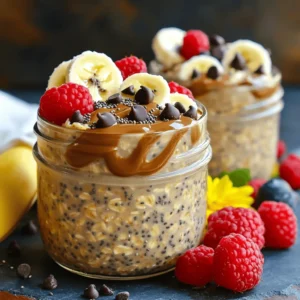 For the base of your high-protein overnight oats, gather these items: - 1 cup rolled oats - 1 cup unsweetened almond milk (or your preferred milk) - 1 scoop vanilla protein powder - 2 tablespoons chia seeds - 1 tablespoon almond butter - 2 tablespoons mini chocolate chips (dark or dairy-free) - 1 tablespoon maple syrup (optional) - A pinch of salt These ingredients work together to create a creamy and tasty dish. The oats are the star, giving you fiber and energy. Protein powder helps build muscle and keeps you full. You can make your oats unique with these optional ingredients: - Fresh berries (strawberries, blueberries, or raspberries) - Banana slices - Nuts (walnuts, pecans, or almonds) - Seeds (pumpkin or sunflower) - Spices (cinnamon or vanilla extract) Feel free to mix and match based on your taste. Adding fruits or nuts can boost flavor and nutrients. Here’s a quick look at the benefits of each main ingredient: - Rolled oats: Great source of fiber. They help digestion and keep you full longer. - Almond milk: Low in calories and dairy-free. It adds creaminess without extra fat. - Protein powder: Supports muscle growth. It helps you recover after workouts. - Chia seeds: Packed with omega-3s and fiber. They promote heart health. - Almond butter: Offers healthy fats and protein. It adds a nice nutty flavor. - Chocolate chips: A treat that satisfies your sweet tooth. Choose dark for more antioxidants. - Maple syrup: A natural sweetener. Use it to enhance the flavor without refined sugar. - Salt: Balances flavors and enhances sweetness. Just a pinch is enough. This high-protein overnight oats recipe not only tastes great but also fuels your day with essential nutrients. For the full recipe, check the details above. To make high-protein overnight oats, start by gathering your ingredients. You will need rolled oats, almond milk, protein powder, chia seeds, almond butter, chocolate chips, maple syrup, salt, and fresh fruit. In a medium bowl, mix the rolled oats and almond milk. Then, add the protein powder and chia seeds. Stir it all together. Next, add the almond butter and mix well. If you like it sweeter, add maple syrup now. Finally, gently fold in the chocolate chips. The key to creamy oats is letting them soak overnight. This helps the oats and chia seeds absorb the liquid. Make sure to use enough milk for a nice, soft texture. If your oats seem too thick in the morning, just stir in a little more almond milk. This will make them even creamier. A good mix ensures all the flavors blend well. When it’s time to serve, scoop the oats into a bowl or enjoy them straight from the jar. Top with fresh berries or banana slices for extra taste. You can also sprinkle nuts or seeds on top. This adds a nice crunch. If you want a more decadent treat, drizzle more almond butter over the top. Enjoy your tasty, high-protein breakfast! Check out the Full Recipe for more details. To make high-protein overnight oats, follow these simple steps. Use rolled oats for the best texture. They soak well and stay chewy. Combine them with your favorite milk, like almond or oat milk. Add a scoop of protein powder for a protein boost. I like vanilla powder for added flavor. Include chia seeds for extra fiber and omega-3s. Almond butter adds creaminess and healthy fats. Mix everything well to ensure even flavor. Many people make mistakes when making overnight oats. One common error is not using enough liquid. Oats need time to soak up the milk. If they don't, they can become dry. Another mistake is skipping the protein powder. This ingredient is key for high-protein oats. Also, avoid using too many sweeteners. A little goes a long way. Lastly, don't forget to seal your jars tightly. This keeps the oats fresh and tasty. You can customize your overnight oats in many fun ways. Try adding spices like cinnamon or nutmeg for warmth. A splash of vanilla extract can enhance the taste, too. For a fruity twist, mix in chopped apples or pears. You can also use nuts or seeds for crunch. I love topping my oats with fresh berries or banana slices. They add color and sweetness. For a chocolate fix, add more mini chocolate chips. Enjoy experimenting with flavors to find your perfect blend. {{image_4}} You can mix up your overnight oats in many ways. Try adding spices like cinnamon or nutmeg for warmth. You could also use flavored protein powder, like chocolate or berry. If you love tropical tastes, add shredded coconut and pineapple. For a nutty twist, mix in hazelnuts or walnuts. Each choice brings new joy to your morning! Making your oats dairy-free is easy. Use almond milk, coconut milk, or oat milk instead of regular milk. To keep it vegan, use plant-based protein powder. Nut butters like almond or peanut work great too. You can also add maple syrup or agave for sweetness. This way, everyone can enjoy these oats! Besides protein powder, you can add other high-protein foods. Greek yogurt is a fantastic choice. It makes the oats creamy and boosts protein. You can also stir in cottage cheese for a different taste. Seeds like hemp or pumpkin are excellent too! They add crunch and nutrition without much effort. Use the full recipe to create a delicious meal. To keep your high-protein overnight oats fresh, store them in airtight jars. Glass containers work best, but any airtight option will do. Make sure to seal them tightly. This helps prevent any unwanted smells from your fridge. Keep your oats in the fridge until you are ready to eat. These oats can last up to five days in the fridge. If you make a big batch, you can enjoy them all week. Just remember, the oats will soften over time. They may soak up more liquid, so you might want to add a splash of milk before eating. Yes, you can freeze overnight oats! This is a great option for meal prep. Place the oats in freezer-safe jars. They can last up to three months in the freezer. When you're ready to eat, thaw them in the fridge overnight. You can also heat them in the microwave for a quick breakfast. Just be sure to stir well after thawing. Yes, you can use quick oats. They will soak up liquid faster. This means your overnight oats may be softer. If you like a creamier texture, quick oats work well. Just remember, the outcome may differ slightly from the chewy texture of rolled oats. You can skip the maple syrup. Instead, use ripe bananas or fresh berries for sweetness. These natural options add flavor and nutrition. You can also try using a dash of cinnamon for a sweet taste without sugar. This makes your oats healthy and tasty. Yes, you can easily make one serving. Just divide the ingredients by two. Use half a cup of rolled oats and half a cup of almond milk. This way, you still enjoy all the protein and flavor in a smaller portion. It's perfect for a quick breakfast or snack. For the full recipe, check out Nutty Chocolate Chip High-Protein Overnight Oats . High-protein overnight oats are simple and tasty. You learned about essential and optional ingredients, nutritional benefits, and how to achieve a creamy texture. Following our easy steps, you can customize flavors too. Remember to avoid mistakes and try different variations. Store your oats properly to keep them fresh. With these tips and recipes, your breakfast can be healthy and fun. Enjoy creating your own delicious combinations every morning!