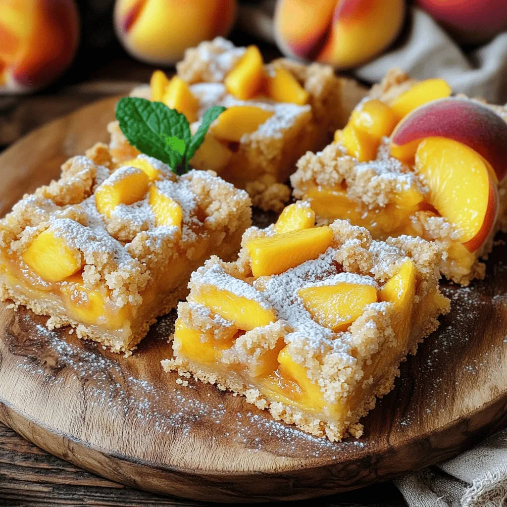 Heavenly Summer Peach Bars Delightfully Simple Treat
