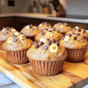 - 2 ripe bananas, well mashed - 1 cup natural peanut butter (smooth or crunchy) - 2 large eggs (room temperature) - 1/4 cup honey or pure maple syrup - 1 teaspoon vanilla extract (pure) - 1 teaspoon baking soda - 1/2 teaspoon ground cinnamon - 1/4 teaspoon fine sea salt - 1/2 cup chocolate chips (optional) These ingredients create the perfect base for flourless peanut butter banana muffins. The ripe bananas add natural sweetness and moisture. Peanut butter brings a rich flavor and protein. Using two large eggs helps bind the mix together. Honey or maple syrup gives a touch of sweetness without refined sugar. Pure vanilla extract adds depth to the flavor. Baking soda helps the muffins rise. Ground cinnamon enhances the warm flavor. A touch of sea salt balances everything out. If you want a sweet treat, add chocolate chips. They make the muffins extra delicious. When you gather these ingredients, remember to use fresh ones. This ensures the best taste. You can find many of these items at your local grocery store. For the full recipe, check out the details in the next section. Start by preheating your oven to 350°F (175°C). This temperature helps the muffins rise well. While the oven heats, prepare your muffin tin. You can use paper liners or lightly grease the cups with cooking spray. This step stops the muffins from sticking. In a large bowl, add the ripe bananas and peanut butter. Mash the bananas well until they are smooth. Then, mix in the peanut butter until you have a creamy blend. Next, add the eggs, honey, and vanilla. Stir everything together until the mix is smooth and well combined. Now it is time to add some dry ingredients. Gradually sprinkle in the baking soda, cinnamon, and salt. Stir gently to mix them evenly into your batter. This step makes sure that every muffin has the same great taste. If you like, fold in the chocolate chips now. Use a spatula to mix them in without over-stirring. This way, the chocolate bits stay whole and give an extra treat in each muffin. With a spoon or an ice cream scoop, fill each muffin cup about three-quarters full. Leave some space at the top for rising. Then, place the muffin tin in your preheated oven. Bake the muffins for 15 to 20 minutes. Check doneness by inserting a toothpick in the center. It should come out clean when they are ready. After baking, take the muffin tin out of the oven. Let the muffins cool in the tin for about five minutes. Then, transfer them to a wire rack. Let them cool completely before you enjoy these tasty treats. For the full recipe, you can refer back to the recipe section. To get the best texture and flavor in your flourless peanut butter banana muffins, use ripe bananas. They should be spotty and soft. This ripeness adds natural sweetness. Mix bananas with peanut butter until smooth. This step is key for a great base. Add eggs, honey, and vanilla next. Make sure to blend well. This helps the muffins rise nicely. Use baking soda for leavening. It creates a light and airy muffin. Don’t skip the salt; it balances the sweetness. If you need a gluten-free option, this recipe is perfect. It has no flour at all! For a vegan version, replace eggs with flax eggs. To make a flax egg, mix one tablespoon of ground flaxseed with three tablespoons of water. Let it sit for a few minutes to thicken. You can also use maple syrup if you want a vegan sweetener. Choose natural peanut butter with no additives for a healthier choice. Want to jazz up your muffins? You can add extra ingredients! Chopped nuts like walnuts or pecans work great. They add crunch and flavor. Try adding spices like nutmeg or ginger for a warm taste. You can even toss in dried fruits like cranberries or raisins. If you love chocolate, add more chocolate chips. Each choice can make your muffins unique and delicious! Want to explore more? Check out the Full Recipe for more tips. {{image_4}} You can switch up the nut butters in this recipe. Almond butter works great as a smooth option. Cashew butter adds a rich and creamy flavor. If you want a nut-free choice, sunflower seed butter is a fantastic alternative. Each nut butter brings its own taste to the muffins. Feel free to experiment with these options for variety. Add more flavor with other fruits. Blueberries bring sweetness and a pop of color. You can also mix in diced apples for a crunchy bite. Even chopped strawberries can add a fun twist. Just remember to adjust the baking time, as fruits can add moisture to the batter. Have fun with these fruity options! Not everyone likes the same level of sweetness. You can cut back on honey or maple syrup if you prefer less sugar. For those who like it sweeter, feel free to add a bit more. You can also use mashed dates or applesauce as natural sweeteners. This flexibility lets you tailor the muffins to your taste. For the full recipe, check out the earlier section. To keep your muffins fresh for a few days, store them in an airtight container. This helps prevent them from drying out. You can also wrap them in plastic wrap. Place the container in a cool, dry spot on your kitchen counter. They should stay fresh for up to three days. If you want to keep them longer, consider freezing them. For long-term storage, you can freeze the muffins. First, let them cool completely. Then, wrap each muffin in plastic wrap. Place the wrapped muffins in a freezer-safe bag or container. Label the bag with the date. They can last up to three months in the freezer. To reheat, simply take one out and microwave it for about 30 seconds. Enjoy it warm! These muffins are great for breakfast or snacks. Pair them with a dollop of yogurt for creaminess. Fresh fruit, like sliced bananas or berries, makes a nice side too. You can also enjoy them with a cup of coffee or tea. Each bite is a tasty treat that boosts your day! For more ideas, check out the Full Recipe. Yes, you can make these muffins vegan. Replace the eggs with flax eggs or applesauce. For a flax egg, mix 1 tablespoon of ground flaxseed with 2.5 tablespoons of water. Let it sit for about 5 minutes until it thickens. You can also use 1/4 cup of unsweetened applesauce per egg. This keeps the muffins moist and fluffy. To make these muffins nut-free, swap peanut butter for sunbutter or soy nut butter. Both options have a similar texture. They provide the same moisture and flavor without the nuts. Just check labels to avoid cross-contamination. Each muffin has about 150 calories. It also contains 6 grams of protein and 8 grams of healthy fats. The muffins have 4 grams of sugar if you use honey. They are a great snack or breakfast. Always check the exact ingredients, as this can change values. To check if the muffins are done, insert a toothpick into the center. If it comes out clean, the muffins are ready. You can also look for a golden top. The edges may pull away from the sides of the tin. This means they are baked perfectly. You learned how to make delicious peanut butter banana muffins. We covered key ingredients, step-by-step instructions, and helpful tips. You now know how to customize the recipe too. Baking can be fun and rewarding. Enjoy these muffins fresh or stored for later. This easy recipe is great for any time of day. Keep experimenting with flavors and enjoy!