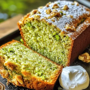 - Grated zucchini: You will need 2 cups, which is about 2 medium zucchinis. Zucchini adds moisture and a subtle flavor. - All-purpose flour: Use 1 ½ cups. This gives structure to your bread. - Sugars and oils: Combine 1 cup granulated sugar and ½ cup brown sugar. Add ½ cup vegetable oil for richness. - Eggs and flavor enhancers: You will need 3 large eggs, 1 teaspoon vanilla extract, and 1 teaspoon lemon zest to brighten your bread. - Chopped walnuts: Add ½ cup for a crunchy texture. - Chocolate chips: Fold in ½ cup for a sweet treat. - Zest options: Try orange or lime zest for a different twist. - Accurate measuring for best results: Use dry measuring cups for flour. Level off the top with a knife for precise amounts. - Substitutions for dietary needs: You can use gluten-free flour to make this recipe gluten-free. For a lower sugar option, try using a sugar substitute. 1. Preheat your oven to 350°F (175°C). This ensures even baking for your bread. 2. Prepare a 9x5-inch loaf pan by greasing it or using parchment paper. This helps with easy removal later. 3. Grate 2 medium zucchinis into a medium bowl. Sprinkle a pinch of salt over the zucchini. 4. Let the zucchini sit for about 10 minutes. This allows it to release some moisture. 5. After 10 minutes, squeeze the zucchini gently to remove excess liquid. This step is important to avoid a soggy bread. 1. In a large bowl, whisk together 1 ½ cups of all-purpose flour, 1 teaspoon of baking soda, ½ teaspoon of baking powder, 1 teaspoon of ground cinnamon, ½ teaspoon of nutmeg, and ½ teaspoon of salt. 2. Proper mixing is key. This helps the dry ingredients blend well and ensures even rising. 1. In a separate bowl, mix 1 cup of granulated sugar, ½ cup of brown sugar, and ½ cup of vegetable oil. Blend these until smooth. 2. Add 3 large eggs one at a time. Mix well after each addition to ensure they are fully incorporated. 3. Stir in 1 teaspoon of vanilla extract and 1 teaspoon of freshly grated lemon zest. This adds a bright flavor to your bread. 1. Gradually mix the dry ingredients into the wet mixture. Stir until just combined. Be careful not to overmix. 2. Gently fold in the squeezed zucchini. If you like, add ½ cup of chopped walnuts or ½ cup of chocolate chips for extra flavor. 3. Pour the batter into your prepared loaf pan. Smooth the top with a spatula to ensure even baking. 4. Bake in the preheated oven for about 50-60 minutes. Check with a toothpick. It should come out clean or with a few moist crumbs. 5. Let the bread cool in the pan for 10 minutes. Then, transfer it to a wire rack to cool completely. For your reference, you can find the Full Recipe to ensure you follow each step accurately. Enjoy your baking! - Monitoring baking time for best texture: Start checking your zucchini bread after 50 minutes. Insert a toothpick in the center. If it comes out clean, it’s done. If not, check every 5 minutes until ready. - Temperature considerations: Always preheat your oven to 350°F (175°C). An oven that’s too hot can burn the outside while leaving the inside raw. - Tips for using spices effectively: Ground cinnamon and nutmeg add warmth. Start with the amounts listed in the Full Recipe. Adjust to your taste in future batches. A pinch of allspice can also enhance the flavor. - Choosing the right mix-ins for variety: Chopped walnuts add crunch. Chocolate chips bring sweetness. Try adding dried fruit like raisins or cranberries for a twist. - Overmixing the batter: Mix until just combined. Overmixing can make the bread tough. You want a tender crumb. - Underestimating moisture from zucchini: Zucchini holds water. Squeeze it well after salting to remove excess moisture. This step keeps your bread from becoming soggy. {{image_4}} You can make your zucchini bread even tastier with fun add-ins. Adding fruits can brighten the flavor. Here are some ideas: - Diced apples: They add sweetness and moisture. - Crushed pineapple: This gives a tropical twist. - Fresh blueberries: They bring a burst of flavor. Spices can also elevate your zucchini bread. Consider these: - Cardamom: It has a warm, sweet flavor. - Ginger: Adds a nice zing. - Cloves: Just a pinch can deepen the taste. If you need a gluten-free option, it’s easy to adapt this recipe. Here are some flour substitutes: - Almond flour: It adds a rich taste and moisture. - Coconut flour: Use less, as it absorbs more liquid. - Oat flour: It gives a wholesome flavor. When baking gluten-free, adjust the liquid. You may need to add extra moisture. Always check the texture of the batter. It should be thick but pourable. Using seasonal ingredients can make your zucchini bread special. In fall, try adding: - Pumpkin puree: It’s great for a cozy flavor. - Cranberries: They add a tartness that pairs well. In winter, incorporate festive spices: - Nutmeg: It adds warmth. - Allspice: A hint of this can brighten the flavor. These variations keep your zucchini bread exciting and fresh! You can find the Full Recipe at the start of this article. After baking, let the zucchini bread cool to room temperature. This step is key to keeping the bread fresh. Once cool, place the bread in an airtight container. This keeps moisture in and prevents it from drying out. To store zucchini bread for a longer time, freezing is the best option. First, wrap the cooled bread in plastic wrap. Then, place it in a freezer bag or container. This helps prevent freezer burn. When you want to enjoy it, remove it from the freezer. Let it thaw in the fridge overnight or at room temperature for a few hours. You can reheat slices in the microwave for a warm treat. Zucchini bread lasts about 3 to 5 days at room temperature. If you store it in the fridge, it can last about a week. Check for signs of spoilage before eating. Look for mold or a sour smell. If you see these, it's best to toss it out. Enjoy your delicious zucchini bread while it's fresh! For a full recipe, check out the Sensational Zucchini Bread Delight. Yes, you can use frozen zucchini. First, thaw the zucchini in the fridge or microwave. Once thawed, squeeze out the excess water. This step keeps the bread from being too wet. Make sure to measure the zucchini after squeezing to get the right amount. If you need an egg replacement, consider using: - 1/4 cup applesauce per egg - 1/4 cup mashed banana per egg - 1 tablespoon ground flaxseed mixed with 2.5 tablespoons water (let it sit for a few minutes) These options keep the bread moist and help it rise. To reduce the sweetness, cut down on the sugar by 1/4 cup. You can also try using unsweetened applesauce or mashed bananas instead of some sugar. Another option is to use a sugar substitute like stevia or monk fruit. Yes, whole wheat flour works well. It adds a nutty flavor and more fiber. You might want to use a little less flour because it absorbs more liquid. Start with 1 1/4 cups of whole wheat flour and see how it mixes. To check if your bread is done, insert a toothpick into the center. If it comes out clean or with a few moist crumbs, it's ready. You can also gently press the top; it should spring back. If it leaves a dent, bake it a little longer. In this blog post, we explored how to create the perfect zucchini bread. We covered key ingredients, preparation steps, and tips for success. You learned about optional add-ins and common mistakes to avoid. Remember, accurate measurements and gentle mixing are important. I hope you feel ready to bake your own tasty zucchini bread. Enjoy experimenting with flavors and variations! Happy baking!