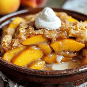 - 4 cups fresh peaches, peeled and sliced - 2 tablespoons fresh lemon juice - 1/2 cup packed brown sugar - 1 teaspoon pure vanilla extract - 1 teaspoon ground cinnamon - 1/4 teaspoon ground nutmeg - 1 cup all-purpose flour - 1 cup granulated sugar - 1 tablespoon baking powder - 1/2 teaspoon salt - 1/2 cup whole milk - 1/4 cup unsalted butter, melted and slightly cooled To make a great Instant Pot peach cobbler, you need fresh peaches. They give the cobbler its sweet and juicy flavor. I like using ripe peaches for the best taste. You will also need lemon juice to keep the peaches bright. Brown sugar adds a rich flavor, while granulated sugar sweetens the batter. The spices, like cinnamon and nutmeg, bring warmth to the dish. Baking powder and flour are your main baking essentials. They help the cobbler rise and create a fluffy texture. Salt balances the sweetness in the batter. Whole milk and melted butter create a rich, moist batter that complements the peaches. - Whipped cream or vanilla ice cream - Fresh mint for garnish For added delight, you can top your peach cobbler with whipped cream or vanilla ice cream. It melts slightly on warm cobbler, creating a creamy layer. A sprig of fresh mint adds a pop of color and a hint of freshness to your dish. - Alternative sweeteners like honey or maple syrup - Gluten-free flour options like almond or coconut flour If you need to cut sugar, consider using honey or maple syrup instead. They can sweeten without losing flavor. For those who need gluten-free options, almond or coconut flour works well. Just remember to adjust the amount, as they may absorb more moisture. The full recipe will guide you through creating this delicious Instant Pot peach cobbler. To start, you need to prepare the peaches. First, peel and slice 4 cups of fresh peaches. In a large bowl, mix the sliced peaches with 2 tablespoons of fresh lemon juice, 1/2 cup of packed brown sugar, and 1 teaspoon each of pure vanilla extract and ground cinnamon. Add 1/4 teaspoon of ground nutmeg for that extra warmth. Toss everything gently until the peaches are well coated. Let the mixture sit for about 10 minutes. This maceration process helps the peaches release their juices, enhancing their flavor. Next, let's make the cobbler batter. In a separate bowl, combine 1 cup of all-purpose flour, 1 cup of granulated sugar, 1 tablespoon of baking powder, and 1/2 teaspoon of salt. Whisk these ingredients together until they are evenly mixed. Now, pour in 1/2 cup of whole milk and 1/4 cup of melted unsalted butter. Stir the mixture with a spatula until just combined. Remember, a lumpy batter is key to a great texture. Avoid overmixing to keep the cobbler light and fluffy. Now, it’s time to cook. First, grease the inner pot of your Instant Pot with a little butter or oil. Pour the peach mixture into the pot and spread it out evenly. Carefully dollop the cobbler batter over the peaches, covering as much of the fruit as possible without fully mixing them. Secure the lid on the Instant Pot and turn the valve to the sealing position. Select the “Pressure Cook” or “Manual” setting and set the timer for 15 minutes. After cooking, let the Instant Pot naturally release pressure for 10 minutes. Then, perform a quick release for any remaining steam. Once you remove the lid, check if the cobbler is done. Insert a cake tester or toothpick into the center. It should come out clean. If it needs more time, use the “Sauté” function without the lid for 2-5 minutes until the top is golden. Finally, allow the cobbler to cool slightly before serving. You can scoop it into bowls and top it with whipped cream or vanilla ice cream if you like. For a special touch, serve it in clear glass bowls to show off the beautiful layers. Enjoy your Instant Pot Peach Cobbler! Avoiding Overmixing Mix your batter gently. Stir until the ingredients just combine. If you mix too much, your cobbler may turn out dense. A few lumps are normal and will give a nice texture. Cooking Time Adjustments Every Instant Pot can cook a bit differently. If your cobbler seems undercooked, add a few extra minutes. For overcooked cobbler, try reducing the time next time. The key is to keep an eye on it and adjust as needed. Complementary Ingredients Serve your peach cobbler with whipped cream or vanilla ice cream. A scoop of cold ice cream adds creaminess to the warm cobbler. You can also sprinkle some cinnamon or nutmeg on top for extra flavor. Presentation Ideas For a stunning look, use clear glass bowls. This way, you can show off the beautiful layers of peaches and batter. Add a sprig of fresh mint for a pop of color. This small touch makes your dish feel special. Under or Overcooked Cobbler If your cobbler is undercooked, it will be gooey in the middle. If it’s overcooked, the top may be too dry. Always check with a toothpick to see if it comes out clean. Adjust cooking time based on your results. Adjusting Flavor Profiles If your cobbler is too sweet, you can add a squeeze of lemon juice. This will balance the sweetness. If it lacks flavor, sprinkle in a bit more cinnamon or nutmeg. Taste as you go to find your perfect flavor. For the full recipe, check out the details above. {{image_4}} You can swap peaches for other fruit. Try fresh berries or juicy apples. Pears and cherries also work well. Mixing different fruits gives new flavors. For a tropical touch, add pineapples or mangoes. Each fruit brings its own sweetness and texture. Experiment to find your perfect mix. Cutting back on sugar is easy. Use less brown sugar, or try honey. You can also use maple syrup for a unique taste. For a vegan version, replace milk with almond or coconut milk. Use a plant-based butter for the batter. These swaps keep the flavor while making it healthier. You can serve peach cobbler in many ways. Individual servings look pretty in small bowls. Family-style serving is great for gatherings. You can serve it warm or cold. Cold cobbler is refreshing on hot days. Warm cobbler with ice cream is a cozy treat. Choose what fits your mood or occasion. For the full recipe, check out Instant Pot Peach Cobbler Delight. Enjoy the many ways to make this dish your own! To keep your Instant Pot Peach Cobbler fresh, store it right. First, let it cool to room temperature. Then, place the cobbler in the fridge. Use an airtight non-glass container for best results. This will help it stay moist and tasty. Aim to eat your leftovers within three days for the best flavor. You can freeze peach cobbler if you want to save some for later. Cut the cobbler into pieces. Wrap each piece in plastic wrap tightly. Then, place the wrapped pieces in a freezer bag. Make sure to remove as much air as possible. This helps prevent freezer burn. Your cobbler can stay fresh for up to three months in the freezer. When you’re ready to eat, simply thaw it in the fridge overnight. To enjoy your peach cobbler again, reheating is key. The best method is to use the oven. Preheat the oven to 350°F (175°C). Place the cobbler in an oven-safe dish and cover it with foil. Heat for about 15-20 minutes until warm. This keeps the texture nice. You can also use the microwave for a quicker option. Just heat a piece for about 30 seconds. But be careful, as it may get soggy. The Instant Pot Peach Cobbler lasts about 3 to 5 days in the fridge. To store it, let it cool completely. Then, place it in an airtight container. This will keep it fresh. For longer storage, you can freeze the cobbler. Wrap it tightly in plastic wrap and then in foil. It will last for about 2 to 3 months in the freezer. To enjoy, thaw overnight in the fridge before reheating. Yes, you can use canned peaches. However, the texture and taste might change. Canned peaches are softer than fresh peaches. This can make your cobbler mushier. If you choose canned peaches, drain them well to remove excess syrup. You may also reduce the sugar in the recipe since canned peaches are often sweetened. Yes, you can bake this cobbler in a traditional oven. Preheat your oven to 350°F (175°C). Prepare the peach filling and cobbler batter as usual. Pour the peach mixture into a greased baking dish. Then, dollop the batter on top. Bake for about 30 to 40 minutes or until golden brown. Check for doneness using a toothpick. Absolutely! Adding spices can enhance the flavor of your cobbler. Consider cinnamon or nutmeg for warmth. You can also try ginger for a spicy kick. For a twist, add a pinch of cardamom or allspice. Start with small amounts and adjust to your taste. This way, you can create a unique cobbler you love. This article covers everything you need to make a delicious Instant Pot Peach Cobbler. You learned about essential ingredients, step-by-step cooking methods, handy tips, and possible variations to try. Remember to experiment with flavors and textures to make it your own. Whether you enjoy it warm or cold, this dessert will surely impress. With these tips and tricks, I hope you feel confident to create a mouthwatering cobbler that brings joy to your table. Happy cooking!
