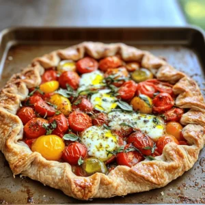 - 1 pre-made pie crust (or homemade for a personal touch) - 4-5 medium ripe tomatoes, assorted colors (such as red, yellow, and heirloom), sliced - 1 cup fresh mozzarella cheese, sliced or torn into pieces The main ingredients create a burst of flavors. The crust gives a crispy base. Fresh tomatoes bring color and taste. Mozzarella adds creaminess and richness. I love mixing different tomato types. Each one brings its own unique flavor. - 2 tablespoons Dijon mustard - 1 tablespoon extra-virgin olive oil - 1 teaspoon dried oregano - 1 teaspoon fresh basil, chopped (plus extra leaves for garnish) - 1 teaspoon garlic powder - Salt and freshly ground black pepper, to taste - 1 egg (for brushing the crust) - 1 tablespoon grated Parmesan cheese (optional, for added flavor) Seasoning makes the galette pop! Dijon mustard adds a tangy kick. Olive oil gives it a nice richness. Fresh herbs like basil and oregano enhance the taste. They make each bite more vibrant. Salt and pepper are essential for balance. If you want a golden crust, the egg wash works wonders. Parmesan adds a savory touch if you choose to use it. For the full recipe, click on the link above! - Preheat your oven to 400°F (200°C). This step is key for a crispy crust. - Roll out your pie crust on a flat surface. Aim for about 12 inches wide. This size helps fit your filling perfectly. - Spread Dijon mustard evenly in the middle of the crust. Leave a 2-inch border around the edge. This adds a nice zing. - Layer fresh mozzarella on top of the mustard. Overlap the pieces slightly for even cheese coverage. - Neatly arrange your sliced tomatoes over the mozzarella. Mix colors for an eye-catching look. - Drizzle extra-virgin olive oil on the tomatoes. Sprinkle dried oregano and garlic powder for flavor. Add salt and pepper to taste. This will boost the dish's taste. - Fold the edges of the crust over the filling. Pinch and pleat the dough for a rustic look. This helps hold in all the goodness. - Beat an egg in a small bowl and brush it over the crust. This gives a lovely golden color. - Bake the galette in your preheated oven for 30-35 minutes. It’s done when the crust is golden brown and the tomatoes are nice and bubbly. With these steps, you're on your way to a delicious tomato galette. For the complete recipe, check out the Full Recipe. Choose ripe tomatoes for the best taste. Look for tomatoes that feel heavy and firm. The skin should be smooth and free of blemishes. Heirloom tomatoes offer unique flavors. They come in many colors, adding beauty to your dish. Mixing colors makes your galette more appealing. Each variety brings its own taste, making every bite special. You can use a store-bought pie crust for ease. However, making your own crust adds a personal touch. Homemade crust gives you control over ingredients. Aim for a flaky texture by not overworking the dough. Chilling the dough helps it stay tender. Use cold water and butter to keep it flaky. Roll out the crust evenly for a beautiful base. Serve your tomato galette warm or at room temperature. Pair it with a light salad for a full meal. Consider a mix of greens, cucumbers, and a simple vinaigrette. For presentation, cut the galette into wedges. Garnish with fresh basil leaves for color. A drizzle of balsamic glaze adds a sweet touch. These tips make your dish look and taste great! You can find the Full Recipe for more details on how to make this savory delight. {{image_4}} You can change the cheese to add new flavors. Try using feta cheese for a tangy kick. Goat cheese also works well; it adds creaminess and depth. Both options create a richer taste. For a milder flavor, stick with mozzarella. Mixing cheeses can make your galette unique and delicious. Seasonal veggies bring color and taste. Think about adding zucchini or bell peppers for freshness. They work well with the tomatoes. Leafy greens like spinach can add nutrition and flavor. Just sauté them lightly before adding. This step helps keep their texture nice. Feel free to play with different vegetables based on what you have. If you need a gluten-free crust, use almond flour or gluten-free mixes. These options still taste great. You can also try a cauliflower crust for a healthy twist. This adds a nice flavor and keeps the texture light. Make sure to adjust cooking times as needed to keep it crisp. After baking your galette, let it cool for about 15 minutes. This cooling time helps keep the crust crisp. Once cooled, cover the galette with plastic wrap or foil. It can stay fresh for up to three days in the fridge. If you want to keep it even longer, you can store it in an airtight container. This way, you maintain the flavors and textures of the tomatoes and cheese. To freeze your galette, make sure it is completely cool. Wrap it tightly in plastic wrap, then place it in a freezer bag or container. This helps prevent freezer burn. The galette can last up to three months in the freezer. When you want to enjoy it again, take it out and let it thaw in the fridge overnight. For reheating, preheat your oven to 350°F (175°C). Place the galette on a baking sheet and heat for about 15-20 minutes. This will help restore its crispy crust and delicious flavor. Enjoy your savory treat just like the first time! For the full recipe, check out the Savory Tomato Galette Delight. You can store leftover Tomato Galette in the fridge for up to three days. Keep it in an airtight container to maintain its flavor and texture. If you need longer storage, freeze it for up to two months. Let it cool completely before wrapping it tightly in plastic wrap and placing it in a freezer bag. Yes, you can use different types of crust. If you need a gluten-free option, try almond flour or gluten-free pie crusts. For a flaky crust, consider puff pastry. Each option brings its own texture and flavor, so feel free to experiment. Tomato Galette pairs well with a light salad. A simple arugula salad with lemon and olive oil works great. You can also serve it with roasted vegetables or a fresh basil pesto on the side. These sides enhance the meal and add more flavor. To boost flavor, add fresh herbs like thyme or rosemary. You can also sprinkle some red pepper flakes for heat. A touch of balsamic glaze can add a sweet note. Experiment with different spices to find what you enjoy most. Yes, Tomato Galette is great for meal prep. You can make it ahead and store it in the fridge. Reheat it in the oven for a few minutes before serving. This makes it a perfect dish for busy days or entertaining friends. In this article, we covered how to make a delicious tomato galette. We discussed the main ingredients, including pie crust, tomatoes, and mozzarella. Then, we walked through step-by-step instructions for baking. You learned tips for selecting fresh tomatoes and perfecting your crust. We also shared variations and storage advice. Enjoy making this tasty dish, and don't hesitate to get creative with toppings. A tomato galette is fun to prepare and share. Keep experimenting with flavors and enjoy the process!