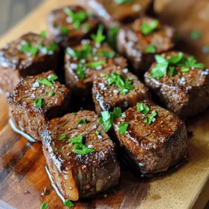 For this recipe, I recommend using sirloin or ribeye. These cuts have a good balance of fat and tenderness. The marbling in ribeye adds flavor, while sirloin gives a leaner bite. Both cuts work well in the air fryer. Cut the steak into 1-inch cubes for even cooking. These seasoning ingredients bring out the best in your steak. Here’s what you need: - 1 pound steak (preferably sirloin or ribeye), cut into 1-inch cubes - 2 tablespoons extra virgin olive oil - 2 cloves fresh garlic, minced - 1 teaspoon smoked paprika - 1 teaspoon onion powder - 1 teaspoon smoked sea salt - 1/2 teaspoon freshly ground black pepper The olive oil helps the spices stick to the meat. Garlic adds a lovely aroma. Smoked paprika gives a nice depth, while onion powder brings sweetness. The smoked sea salt and black pepper enhance the steak's natural flavor. Fresh parsley adds a pop of color and freshness. A sprinkle before serving brightens the dish. You can also serve with dipping sauces like chimichurri or garlic aioli. They enhance the flavor and make the meal even more enjoyable. For the full recipe, check the details mentioned above. Start with one pound of steak. I suggest using sirloin or ribeye. Cut the steak into one-inch cubes. Use paper towels to dry each cube. This helps remove extra moisture. Dry steak gives a better sear and a crispier crust. In a large bowl, mix two tablespoons of olive oil. Add two cloves of minced garlic. Then, add one teaspoon of smoked paprika, one teaspoon of onion powder, one teaspoon of smoked sea salt, and half a teaspoon of black pepper. Whisk everything together until it blends well. Now, add the steak cubes to the marinade. Make sure each piece is covered. Cover the bowl with plastic wrap. Let it sit at room temperature for 15 minutes. This gives time for the flavors to soak in. Preheat your air fryer to 400°F (200°C). This takes about five minutes. Once it’s hot, put the marinated steak bites in the air fryer basket. Place them in a single layer. Avoid crowding the basket. If you have too many, cook them in batches. Air fry the steak bites for 8-10 minutes. Shake the basket halfway through for even cooking. Check the doneness with a meat thermometer. For medium-rare, aim for 130°F (54°C). Adjust to your taste. After cooking, let the steak bites rest for 2-3 minutes. This helps the juices move back into the meat. Finally, sprinkle chopped parsley on top for color and freshness. For the full recipe, check out the details above. To get a nice sear on your steak bites, start with dry meat. Pat the steak cubes with paper towels before seasoning. A dry surface helps create a crispy texture. Preheat your air fryer to 400°F (200°C). This hot temperature locks in the juices and gives you that great crust. Cook in one layer to avoid steaming. If needed, do it in batches. Resting your steak bites is key for juicy meat. After cooking, let them sit for 2-3 minutes. This lets the juices move back into the meat. Cutting too soon will make the juices run out, leaving you with dry bites. Letting them rest improves the flavor and texture. A meat thermometer is your best friend. It helps you check the doneness of your steak bites. Insert it into the center of a piece. Aim for 130°F (54°C) for medium-rare. Adjust the time if you like your steak more done. This tool ensures perfect bites every time, so you won’t guess. Enjoy your savory air fryer steak bites with confidence and precision! {{image_4}} You can use many cuts for steak bites. Sirloin and ribeye are great choices. You can also try tenderloin or flank steak. Each cut offers a unique taste. Tender cuts like tenderloin cook fast. Flank steak has a more robust flavor. Just adjust your cooking time based on the cut. Experimenting with seasonings can change the flavor a lot. If you love heat, try adding cayenne pepper. For a sweet touch, add brown sugar or chili powder. You can also use herbs like thyme or rosemary for a fresh taste. Mix and match to find what you love best. How you serve your steak bites can make a big difference. You can place them on skewers for a fun touch. Serve with dipping sauces like ranch or barbecue for extra flavor. Pair your steak bites with sides like roasted veggies or mashed potatoes. You can find the full recipe for these ideas above. Enjoy your meal! After cooking your steak bites, let them cool. Place them in an airtight container. Store the container in the fridge. They stay fresh for about 3 days. To enjoy them later, just reheat. If you want to keep steak bites longer, freezing is a great option. First, let them cool completely. Next, place them in a freezer-safe bag. Squeeze out as much air as you can. You can freeze them for up to 3 months. When you’re ready, let them thaw in the fridge overnight before reheating. To reheat your steak bites, use the air fryer for the best results. Preheat your air fryer to 350°F (175°C). Place the steak bites in a single layer. Heat for about 5-7 minutes. This method keeps them juicy and tasty. You can also use a microwave, but they won’t be as crispy. Just heat in 30-second intervals until warm. For detailed steps, check the Full Recipe. You can check steak bites by using a meat thermometer. Aim for 130°F for medium-rare. If you prefer it more cooked, go for 140°F for medium. The outside should look nice and browned. When they rest, the juices will stay in the meat. Yes, you can! You can grill, pan-sear, or broil steak bites. Grilling adds a smoky flavor. Pan-searing gives a great crust. Broiling is quick and works well too. Just remember to adjust the cooking time. Each method will give you a different taste and texture. Steak bites go well with many sides. Here are some tasty options: - Garlic mashed potatoes - Roasted vegetables - Creamy coleslaw - Crisp green salad - Grilled corn on the cob These choices add color and flavor to your meal. They also balance the richness of the steak. Enjoy your savory air fryer steak bites with these great sides! For the full recipe, check out the section above. This guide covers all you need for perfect air fryer steak bites. We explored meat selection, seasoning, and garnishes for flavor. The step-by-step instructions help you prepare, marinate, and air fry with ease. Tips to achieve the perfect sear and proper resting are crucial. You have options for different cuts, seasoning, and serving suggestions. Lastly, I shared storage and reheating tips to enjoy leftovers. Follow these tips, and you’ll impress everyone with your cooking!