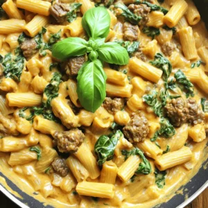 High Protein Creamy Beef Pasta is both tasty and simple. To make this dish, gather these ingredients: - 8 oz whole grain pasta - 1 lb lean ground beef - 1 cup Greek yogurt - 1 cup fresh spinach, chopped - 1/2 cup parmesan cheese, freshly grated - 3 cloves garlic, finely minced - 1 medium onion, finely chopped - 1 teaspoon Italian seasoning blend - Salt and freshly ground pepper to taste - 1 tablespoon extra virgin olive oil - Fresh basil leaves for garnish Each ingredient plays a key role in the dish. Whole grain pasta gives you fiber and a nutty taste. Lean ground beef adds protein. Greek yogurt makes the sauce creamy without too many calories. Fresh spinach packs vitamins and color. Using freshly grated parmesan cheese boosts flavor, while garlic and onion add depth. The Italian seasoning blend brings warmth and earthiness to the mix. Don’t forget to season with salt and pepper for balance. With all ingredients on hand, you’re ready to create a meal that's quick, filling, and full of flavor. For the full recipe, check out the detailed instructions. - Cook the pasta until al dente - Sauté the vegetables and brown the beef - Create the creamy sauce Cook the Pasta: Instructions and tips Start with a big pot. Fill it with water and add salt. Bring it to a boil. Add 8 oz of whole grain pasta. Follow the package instructions for cooking time. You want it al dente, which means it is firm but not hard. Once cooked, drain it in a colander and set aside. This step is key for a great texture. Sauté the Vegetables: Timing and techniques Grab a large skillet and heat 1 tablespoon of olive oil over medium heat. Add 1 medium chopped onion and cook for about 3-4 minutes. You want it to be soft and see-through. Then, add 3 cloves of minced garlic. Cook for another minute. It should smell really good now. Next, add 1 lb of lean ground beef. Break it up with a spatula. Brown the beef for about 5-7 minutes. If there is fat, drain it off. Combine Ingredients for Sauce: Ensuring creaminess Turn the heat down to medium-low. Add 1 cup of chopped spinach and 1 teaspoon of Italian seasoning. Cook for 2-3 minutes until the spinach wilts. Now, lower the heat even more. Add 1 cup of Greek yogurt and 1/2 cup of grated parmesan cheese. Stir well until everything is creamy and smooth. If the sauce is too thick, add a splash of pasta water. This step brings all your flavors together. For the full recipe, check the earlier section. To cook pasta well, use a large pot with lots of water. Make sure to add salt to the water. This will add flavor to the pasta. Stir the pasta often while it cooks. This helps prevent sticking. Keep an eye on the time and check for doneness. You want it to be al dente, firm but not hard. When browning ground beef, use a hot skillet. This helps create a nice crust. Break the meat into small pieces with a spatula. This allows it to cook evenly. Let it sit for a minute before stirring. This helps it brown better. Drain any excess fat after cooking. This keeps the dish light and tasty. For a flavor boost, think about adding fresh herbs. Basil and parsley work well here. You can also add a dash of red pepper flakes for heat. A squeeze of lemon juice can brighten up the dish too. Pair this creamy beef pasta with a crisp side salad. A simple green salad with vinaigrette adds freshness. You might also enjoy some garlic bread on the side. This makes the meal feel complete and satisfying. Try the Full Recipe for more details on how to make this dish shine! {{image_4}} You can switch up the proteins in this dish. If you want a leaner option, try ground turkey or chicken instead of lean ground beef. Both choices will still give you a great flavor and keep it healthy. For a vegan twist, use plant-based protein like lentils or chickpeas. They offer a nice texture and blend well with the creamy sauce. Pair them with plant-based yogurt for that creamy touch without dairy. Adding more veggies can boost the dish's flavor and nutrition. Consider bell peppers, mushrooms, or zucchini. Just chop them up and sauté them with the onions and garlic. They add color and taste. You can also play with spices. If you like a little heat, add red pepper flakes. For a smoky flavor, try smoked paprika. Never be afraid to experiment with spices. Each change can turn this dish into something new and exciting. To keep your high protein creamy beef pasta fresh, store leftovers properly. Allow the dish to cool down to room temperature before placing it in the fridge. Use an airtight container to keep moisture in and prevent odors from mixing. This method will help maintain flavor and texture. For best results, consume your leftovers within 3 to 4 days. If you want to keep them longer, consider freezing them. When it’s time to enjoy your pasta again, you can reheat it easily. To avoid drying it out, add a small splash of water or extra Greek yogurt before reheating. Microwave Method: Place the pasta in a microwave-safe bowl. Cover it loosely with a lid or microwave-safe wrap. Heat in short bursts of about 30 seconds, stirring in between until heated through. Stovetop Method: Put the pasta in a skillet over low heat. Add a splash of water or yogurt, and stir gently. Heat until warm, ensuring the creamy texture stays intact. These methods will help you enjoy the delicious flavors again, just like when you first made it! For the full recipe, check back to the top. What are the health benefits of high protein pasta? High protein pasta offers many health perks. It helps build and repair muscles. It keeps you full longer, which can aid in weight loss. It also contains more fiber than regular pasta, promoting good digestion. Can I prepare this dish in advance? Yes, you can prepare this meal ahead of time. Cook the pasta and beef, then mix them with the sauce. Store everything in the fridge. When you are ready to eat, just heat it up. Is this recipe suitable for freezing? Yes, this recipe can be frozen. Let it cool first, then place it in an airtight container. It will stay fresh for up to three months. Thaw it in the fridge before reheating. How do I make the sauce thicker if needed? To thicken the sauce, add more parmesan cheese. You can also simmer it for a few extra minutes. If it's still thin, mix in a bit of cornstarch mixed with water. Can I use other types of pasta? Absolutely! You can use any pasta you like. Try penne, fusilli, or even gluten-free options. Cooking time may vary, so check the package instructions. What is the calorie count per serving? This dish has about 500 calories per serving. It depends on the brands you use and any extra toppings you add. How can I increase the protein content further? To boost protein, add more lean beef or use extra Greek yogurt. You can also throw in some cooked chickpeas or lentils for a plant-based option. These changes will add flavor and nutrition to your meal. For the complete recipe, check out the Full Recipe. This blog post covered a delicious recipe featuring whole grain pasta and lean ground beef. I shared step-by-step instructions for cooking, tips for perfecting flavors, and variations to suit your taste. Storing and reheating advice ensures you enjoy every bite later. Cooking can be fun and rewarding when you follow these methods. Explore this dish with your own spin, and enjoy the healthy benefits it brings to your table. Remember, cooking is all about creativity!