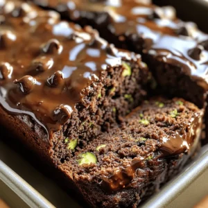 - 1 ½ cups grated zucchini (approximately 1 medium zucchini) - 1 cup all-purpose flour - ½ cup unsweetened cocoa powder - 1 teaspoon baking soda - ½ teaspoon baking powder - ½ teaspoon fine sea salt - 1 cup packed brown sugar - ¼ cup unsweetened applesauce - ½ cup almond milk (or any preferred plant-based milk) - 1 teaspoon pure vanilla extract - ½ cup vegan chocolate chips (plus a few extra for topping, if desired) Each ingredient plays a key role in the final taste and texture of the bread. For example, the grated zucchini adds moisture and nutrients. It helps keep the bread soft and tender. The unsweetened cocoa powder gives the bread its rich chocolate flavor. Brown sugar adds sweetness and depth, while applesauce acts as a natural binder. Almond milk makes the batter creamy without dairy. Adding baking soda and baking powder helps the bread rise and stay fluffy. Vegan chocolate chips add chocolatey bursts that make each bite delightful. Look for firm, small to medium zucchinis. They should be shiny and have smooth skin. Avoid any zucchini with soft spots or blemishes. If you can, choose organic zucchini. It often has better flavor and fewer chemicals. Always wash the zucchini before grating. Use a box grater for even-sized pieces. You can leave the skin on for added color and nutrients. Grated zucchini should be firm but not watery. Squeeze out any excess moisture if needed. This helps the bread rise well and stay fluffy. Start by preheating your oven to 350°F (175°C). This step is key for even baking. While the oven heats, prepare a 9x5-inch loaf pan. You can grease it or line it with parchment paper. Both methods help the bread come out easily after baking. In a large mixing bowl, add the dry ingredients. This includes 1 cup of all-purpose flour, ½ cup of unsweetened cocoa powder, 1 teaspoon of baking soda, ½ teaspoon of baking powder, and ½ teaspoon of fine sea salt. Whisk them together well. This ensures a smooth batter. Next, grab another bowl for the wet ingredients. Combine 1 ½ cups of grated zucchini, 1 cup of packed brown sugar, ¼ cup of unsweetened applesauce, ½ cup of almond milk, and 1 teaspoon of pure vanilla extract. Stir until this mix is smooth. The zucchini brings moisture and a subtle flavor. Now, pour the wet mix into the bowl with the dry ingredients. Use a spatula or wooden spoon to fold them together gently. Be careful not to overmix, as it might change the bread's texture. It’s okay if you see some dry flour. Fold in ½ cup of vegan chocolate chips, keeping a few for the top if you like. Transfer this batter to the prepared loaf pan. Smooth the top with your spatula. Place it in the oven and bake for 50 to 60 minutes. To check for doneness, insert a toothpick in the center. If it comes out clean, your bread is ready. Let it cool in the pan for about 10 minutes, then move it to a wire rack to cool completely. Enjoy your rich and tasty vegan chocolate zucchini bread! For the complete recipe, check the Full Recipe. One common mistake is overmixing the batter. This can make your bread tough. Mix just until the dry and wet ingredients come together. Another mistake is not squeezing out excess water from the zucchini. This could lead to a soggy loaf. Always press the grated zucchini with a clean cloth to remove moisture. To get a soft and moist texture, use fresh zucchini. Grate it just before mixing. Use the right amount of applesauce. Too much can make the bread too wet. Make sure to measure your flour correctly. Spoon it into your measuring cup instead of scooping it directly. This helps prevent packing, which can lead to dense bread. You can add nuts for crunch. Walnuts or pecans work well. Try adding spices like cinnamon or nutmeg for warmth. A pinch of sea salt can enhance the chocolate flavor. If you like, add a splash of espresso for a deeper taste. Mix these add-ins gently with the batter before baking. This will give your bread extra flavor and texture. For the full recipe, check out the details above to make your own vegan chocolate zucchini bread! {{image_4}} To make a gluten-free version, swap the all-purpose flour for a gluten-free blend. Look for a mix that has xanthan gum in it. This helps the bread hold its shape. You can also use almond flour, but be careful with the amounts. Almond flour tends to make things denser. You might want to add a little extra baking powder to help it rise. Adding flavors can make your bread unique. For a fresh twist, try adding a teaspoon of mint extract. This gives a nice cooling effect. If you like citrus, add a tablespoon of orange zest. The zest brightens the chocolate flavor and adds a pop of freshness. You can mix and match these flavors to find your favorite. Zucchini is great, but you can also add other veggies. Carrots or sweet potatoes blend well. They add moisture and a subtle sweetness. You could even mix in some applesauce for extra flavor. If you want to add fruits, consider mashed bananas or chopped walnuts. These add texture and make the bread even more delightful. For the full recipe, check out the earlier section. To keep your vegan chocolate zucchini bread fresh, store it properly. First, let it cool completely. Wrap it tightly in plastic wrap or aluminum foil. You can also place it in an airtight container. This keeps moisture in and prevents it from drying out. Store it at room temperature for up to three days. If you want to keep it longer, consider freezing it. Freezing is a great way to save your leftover bread. Slice the bread first for easy serving later. Wrap each slice in plastic wrap. Place the wrapped slices in a freezer-safe bag. Remove as much air as possible to avoid freezer burn. Your bread can stay fresh in the freezer for up to three months. When you're ready to enjoy it, just thaw it at room temperature or in the fridge overnight. Reheating your vegan chocolate zucchini bread is easy. For the best taste, slice the bread and warm it in the oven. Preheat your oven to 350°F (175°C). Place the slices on a baking sheet and cover them with foil. Heat for about 10 to 15 minutes. This method keeps the bread moist and enhances the flavor. You can also use a microwave for quick reheating. Just warm each slice for about 15 to 20 seconds. Enjoy your rich and tasty bread warm! Yes, you can substitute some ingredients in this recipe. For example, you can use whole wheat flour instead of all-purpose flour. If you don't have cocoa powder, try carob powder for a different taste. You can also switch almond milk with soy or oat milk. The key is to keep the same ratios to maintain the bread's texture. Vegan Chocolate Zucchini Bread can last about 3 to 5 days at room temperature. Store it in an airtight container to keep it fresh. If you want it to last longer, you can freeze it. Just wrap it tightly in plastic wrap and then in foil. This recipe is mostly safe for common allergies. It is nut-free if you use a non-nut milk. However, it does contain gluten. If you have a gluten allergy, use gluten-free flour instead. Always check labels for hidden allergens. This bread is tasty on its own, but you can add more flavor. Serve it warm with almond butter or coconut cream. You can also top it with fresh fruit or a drizzle of maple syrup. It pairs well with a cup of tea or coffee too! To make sure your bread is vegan, check all your ingredients. Use plant-based milk and avoid any dairy products. Choose vegan chocolate chips that do not contain milk. By following the Full Recipe, you can keep your dish completely vegan. Vegan chocolate zucchini bread is simple to make. We covered the key ingredients, their roles, and tips for the best zucchini. The step-by-step guide makes baking easy, helping you avoid common mistakes. You learned how to enhance flavors and switch ingredients for variations, like gluten-free options. Proper storage keeps leftovers fresh. Baking this bread is fun and rewarding. Enjoy your delicious creation, packed with flavor and nutrition.