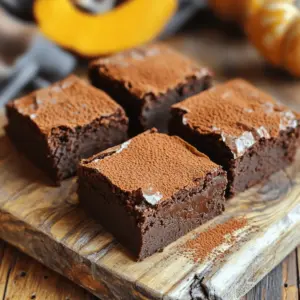 To make these vegan 4-ingredient pumpkin brownies, you need four simple items. First, you will need 1 cup of canned pumpkin puree. This gives the brownies a moist texture and a rich flavor. Second, grab 1 cup of almond butter. This adds creaminess and healthy fats. Next is 1 cup of maple syrup, which provides natural sweetness. Lastly, you need 1 cup of cocoa powder. This gives the brownies their chocolatey goodness. You can swap out ingredients if needed. Instead of pumpkin puree, you can use homemade pumpkin puree. For almond butter, any nut or seed butter works well. If you prefer, use agave syrup in place of maple syrup. Finally, you can replace cocoa powder with carob powder for a unique twist. These brownies not only taste good but also bring health benefits. Canned pumpkin is packed with fiber, which helps digestion. Almond butter offers protein and healthy fats, great for energy. Maple syrup provides antioxidants and may help regulate blood sugar. Cocoa powder adds magnesium and can improve heart health. Enjoying these brownies can satisfy your sweet tooth while giving your body good nutrients. Start by preheating your oven to 350°F (175°C). Grab a 9x9 inch baking pan. You can grease it lightly or use parchment paper. This way, the brownies come out easily. In a large bowl, add the canned pumpkin puree and almond butter. Use a spatula or whisk to mix them well. Make sure the blend is smooth. Next, pour in the maple syrup. Stir until everything is combined. Now, slowly sift the cocoa powder into the bowl. This helps avoid lumps. Mix until the batter is uniform and smooth. Pour the brownie batter into your prepared pan. Spread it evenly with a spatula. Place the pan in the oven. Bake for 25-30 minutes. To check if they are done, insert a toothpick in the center. It should come out mostly clean with a few moist crumbs. Once baked, remove the pan and let it cool for about 10 minutes. Then, transfer the brownies to a wire rack to cool completely. Finally, cut them into squares, and they are ready to enjoy! For the full recipe, check out the complete details. For the best brownie texture, mix the ingredients gently. Over-mixing can make them tough. You want a smooth, creamy batter. This helps create that rich, fudgy feel. Bake them just right, too. Keep an eye on the time. A toothpick test works well. If it comes out with a few moist crumbs, you’re good. One common mistake is not measuring the ingredients correctly. Use measuring cups for accuracy. Another mistake is using cold ingredients. Always let them sit at room temperature first. This helps them blend better. Finally, don't skip greasing the pan. It prevents sticking and helps you lift the brownies easily. To make your brownies look fancy, dust them with cocoa powder or powdered sugar. This adds a nice touch. You can also serve them with vegan whipped cream or a scoop of non-dairy ice cream. It makes the dessert feel special. Cutting them into even squares helps with the look, too. For a pop of color, add fresh berries on the side. For the full recipe, check out the complete guide! {{image_4}} You can easily add flavor to your brownies. Try adding ground cinnamon or nutmeg. Just one teaspoon of cinnamon can add warmth. For a sweeter touch, add a splash of vanilla extract. This brings out the chocolate taste. You can mix and match spices based on your taste. Want to make your brownies more exciting? Add some nuts or chocolate chips! Chopped walnuts or pecans work great. You can also stir in vegan chocolate chips for extra sweetness. Just fold them into your batter before pouring it into the pan. This adds texture and flavor to each bite. Looking for a gluten-free option? You can replace regular cocoa powder with gluten-free cocoa powder. Most brands are already gluten-free, but always check the label. This way, everyone can enjoy these brownies without worry. Simple swaps keep your dessert tasty and safe for all. Get the Full Recipe to explore all the steps and tips for these delicious vegan brownies! To keep your vegan pumpkin brownies fresh, store them in an airtight container. This keeps moisture out and preserves their fudgy texture. You can place parchment paper between layers to prevent sticking. Store them at room temperature for up to three days. If you want to keep them longer, refrigeration is a good option. They can last up to a week when chilled. Freezing is a great way to save your brownies for later. First, let the brownies cool completely. Then, cut them into squares. Wrap each square in plastic wrap or foil. Place the wrapped brownies in a freezer-safe bag or container. They can stay frozen for up to three months. When you're ready to enjoy them, just take out what you need. Reheating brownies is simple. To warm them up, you can use the microwave. Place a brownie on a plate and heat for about 10 to 15 seconds. This makes them soft and gooey again. If you prefer, you can also use the oven. Preheat it to 350°F (175°C) and warm the brownies for about 5 minutes. This method keeps them nice and moist. Enjoy your tasty treat again! Yes, you can swap maple syrup for agave syrup. Agave has a similar sweetness. You can also use coconut sugar or a sugar blend. Just keep in mind that the texture may change slightly. If using coconut sugar, you might need a bit more liquid. To check the brownies, insert a toothpick into the center. It should come out mostly clean but with some moist crumbs. If you see wet batter, they need more time. Aim for a bake time of 25-30 minutes at 350°F (175°C). You can use leftover pumpkin puree in soups or smoothies. Almond butter works great in oatmeal or as a spread. Cocoa powder can add flavor to shakes or hot chocolate. Maple syrup can sweeten any dish, from pancakes to salad dressings. In this article, we covered how to make great brownies. We discussed key ingredients and helpful substitutions. I shared nutritional benefits and clear step-by-step instructions for baking. You learned what not to do and how to present your brownies well. I also explored tasty variations and how to store leftovers. Remember, with practice, you’ll bake amazing brownies every time. Enjoy your baking journey!