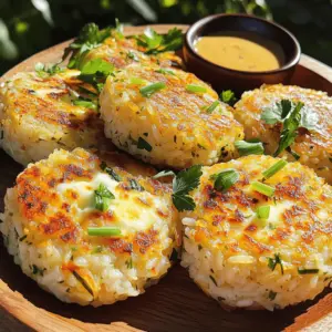- 2 cups cooked jasmine rice - 1/2 cup grated mozzarella cheese - 1/4 cup fresh parsley, finely chopped - 1/4 cup green onions, finely chopped - 1/2 teaspoon garlic powder - 1/2 teaspoon onion powder - 1/2 teaspoon paprika - Salt and freshly cracked black pepper to taste - 1/2 cup all-purpose flour (or substitute with gluten-free flour) - 1 large egg, beaten - Olive oil (for frying) Rice patties start with simple, tasty ingredients. I always use cooked jasmine rice because it has a nice texture. Mozzarella cheese adds a creamy touch. Fresh herbs like parsley and green onions bring bright flavors. The garlic and onion powders give a warm taste, while paprika adds color. Season with salt and pepper to make it pop. - Gluten-free flour - Vegan alternatives If you want to change things up, try gluten-free flour. It works well in this recipe. For a vegan option, you can swap the cheese with a plant-based kind and use a flax egg instead of the regular egg. This way, everyone can enjoy rice patties! - Yogurt sauce - Sweet chili sauce Dipping sauces make rice patties even better! I love yogurt sauce for its cool, creamy texture. Sweet chili sauce adds a nice kick. You can try both to see which one you like more. They both enhance the flavors of the crispy rice patties. For the full recipe, check the instructions above! To make the perfect rice patty, start with cooked rice. Use about 2 cups of jasmine rice or your choice. In a large bowl, combine the rice with half a cup of grated mozzarella cheese. Next, add in a quarter cup of fresh parsley and green onions, both finely chopped. Then, sprinkle in half a teaspoon of garlic powder, onion powder, and paprika. Don't forget to add salt and black pepper to taste. Mix everything well until all the ingredients blend together smoothly. Once your mixture is ready, it’s time to shape the patties. Take a handful of the rice mixture and form it into a patty about 2 inches wide and half an inch thick. Make sure the patties are compact. This step helps them hold together while cooking. After shaping, dip each patty into a beaten egg. This coating will help create a crispy outer layer when you fry them. For frying, heat a non-stick skillet over medium heat. Pour in enough olive oil to cover the bottom. You want the oil to shimmer but not smoke. Carefully add the patties to the skillet in small batches. Leave space between them. Fry each side for about 3-4 minutes. You want them golden brown and crispy. Once done, place them on a plate with paper towels to drain excess oil. Enjoy your crispy herb-infused rice patties warm or with your favorite dipping sauce. To ensure your rice patties hold together, start with the right rice. Use cooked jasmine rice, as it is sticky yet fluffy. After mixing in cheese and herbs, add flour slowly. This helps bind the mixture well. Shape the patties gently but firmly. Make them compact, about 2 inches wide and 1/2 inch thick. This way, they stay intact when frying. Frying gives the patties their crunch. Heat your olive oil to medium before adding the patties. The oil should shimmer but not smoke. If it's too hot, the outsides burn while the insides stay raw. Fry the patties in batches to keep them crispy. Give each patty space, so they don't steam. Cook for about 3-4 minutes per side until golden brown. One common mistake is overcrowding the pan. If you add too many patties at once, they won’t cook right. They can stick together and lose their crispiness. Also, avoid mixing too loosely. If your mixture is too wet or crumbly, the patties will fall apart. Stick to the recipe for best results. For more details, check the Full Recipe. {{image_4}} You can make vegan rice patties easily. Replace mozzarella cheese with vegan cheese. Use flaxseed meal or chia seeds instead of eggs. Mix 1 tablespoon flaxseed meal with 3 tablespoons water. Let it sit for five minutes to thicken. This mix helps bind the patties. You can also use mashed bananas or applesauce for moisture and binding. If you need gluten-free rice patties, swap all-purpose flour for gluten-free flour. Brown rice flour or almond flour works great. Just ensure the flour you choose is fine and dry. This change does not affect the taste or texture much, so enjoy the same crispy delight! Rice patties are popular in many places. In Japan, they are called onigiri and often have fillings like pickled plum. In South America, people make rice patties with spices and beans. Each culture adds unique flavors. Try using spices like cumin or cilantro for a Latin twist. Go on an adventure and explore these flavors in your own kitchen! To keep your rice patties fresh, store them in an airtight container. Place a piece of parchment paper between layers to avoid sticking. Refrigerate them if you plan to eat them within three days. For longer storage, freeze the patties. Lay them flat on a baking sheet first. Once frozen, transfer them to a freezer bag. This method helps keep their shape. When you want to enjoy your rice patties again, you need the right reheating method. For crispiness, use a skillet. Heat a small amount of olive oil over medium heat. Place the patties in the pan and cook for about three minutes on each side. You can also use an air fryer. Set it to 350°F (175°C) and cook for 5-7 minutes. Both methods will restore that lovely crunch. Cooked rice patties last in the fridge for about three days. If you freeze them, they can last up to three months. After that, the quality may decrease. Make sure to label your containers with the date. This way, you will know when to eat them or toss them out. Enjoy your crispy herb-infused rice patties anytime with these simple storage tips from the Full Recipe! Rice patties are small cakes made from cooked rice. They often include cheese, herbs, and spices. They are great for snacks or appetizers. You can find them in many cultures, each with unique twists. They are easy to make and fun to eat. Yes, you can prepare rice patties in advance. Mix the ingredients and form the patties. Then, cover them and chill in the fridge. You can fry them later for a quick snack. Just remember to let them sit at room temperature for a few minutes before frying. To make rice patties gluten-free, swap all-purpose flour with gluten-free flour. You can use rice flour or almond flour as good options. The cooking method stays the same. Just ensure all other ingredients are gluten-free. Rice patties pair well with various dips. Try yogurt sauce for a cool touch. Sweet chili sauce adds a nice kick. You can also serve them with salsa or guacamole for extra flavor. They make a great starter for any meal. Rice patties are done when they are golden brown and crispy. Check both sides for a nice color. When you press them, they should feel firm. Let them cool a bit before eating. Enjoy the crunchiness and deliciousness of your creation! Rice patties are tasty and easy to make. We covered key ingredients, how to mix and fry them, and tips for best results. You can create variations for all diets, too. Storing and reheating them is simple, ensuring you enjoy leftovers later. With this guide, you have everything to make perfect rice patties. Enjoy your cooking adventure and impress everyone with your delicious dish!