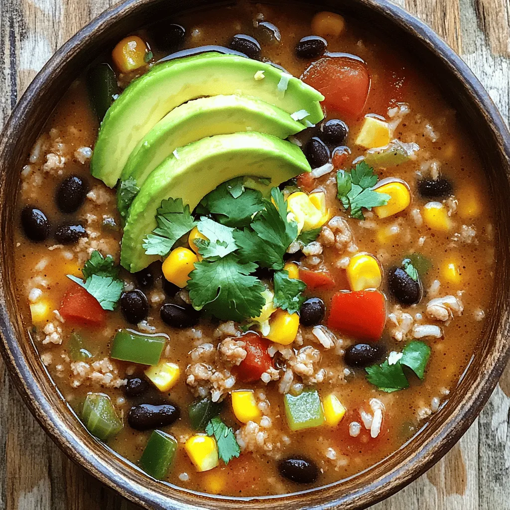 Crockpot Taco Rice Soup Hearty and Flavorful Meal