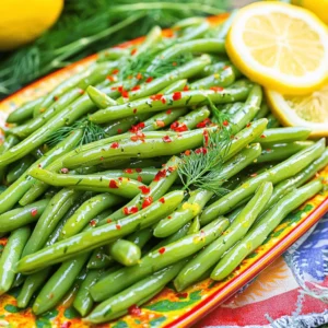 To make spicy dilly garlic beans, gather these key ingredients: - 1 pound fresh green beans, trimmed - 3 cloves garlic, finely minced - 1 tablespoon dill weed (fresh or dried) - 1 teaspoon red pepper flakes (adjust for spice preference) - 2 tablespoons extra virgin olive oil - 1 tablespoon apple cider vinegar - Salt and freshly cracked black pepper to taste - ½ teaspoon granulated sugar (to balance flavors) - Zest of 1 juicy lemon These ingredients create a bright and zesty flavor that truly stands out. If you can’t find fresh green beans, you can use frozen ones. Just remember to thaw and drain them first. For garlic, garlic powder can work in a pinch, but fresh garlic gives the best taste. You can swap dill with thyme or parsley if you want a different flavor. If you prefer a milder spice, use less red pepper flakes or skip them altogether. To make this recipe easy, have the following tools ready: - A large pot for blanching - A bowl for the ice bath - A large skillet for sautéing - A cutting board and knife for chopping - A measuring spoon for accurate amounts Using the right tools can make cooking more enjoyable and efficient. For the full recipe, check the details above. To start, fill a large pot with salted water. Bring it to a rolling boil. Once boiling, add the trimmed green beans. Cook them for 3-4 minutes. You want them to be bright green and tender-crisp. After that, drain the beans and transfer them to a bowl of ice water. This ice bath stops the cooking and keeps the beans crisp. Next, take a large skillet and pour in the extra virgin olive oil. Heat it on medium. When the oil is hot, add the minced garlic. Sauté for about 1 minute. Keep stirring to avoid browning. The goal is to release that lovely garlic aroma. Now, add the blanched green beans to the skillet. Toss them in the garlic oil. Cook for 2-3 minutes. Ensure the beans are well-coated. Then, sprinkle in the dill weed, red pepper flakes, salt, black pepper, and sugar. Toss everything together well. Let it cook for 2 more minutes to blend the flavors. Finally, turn off the heat and add the apple cider vinegar and lemon zest. Gently mix everything together. This adds bright acidity and a citrusy scent. Taste the beans and adjust seasoning as needed. Want more spice? Add extra red pepper flakes! For the full recipe, refer to the earlier section. Blanching your green beans is key for the best texture. Blanching cooks the beans quickly, keeping them crisp. Fill a pot with salted water and bring it to a boil. When you add the beans, cook them for just 3-4 minutes. This method brightens their color and keeps them tender-crisp. Steaming is another option, but it may not keep the beans as vibrant. If you choose to steam, keep an eye on the time to avoid mushy beans. To take your spicy dilly garlic beans to the next level, think about adding more flavors. A splash of soy sauce can deepen the taste. For a tangy twist, try adding a bit of lime juice. You can also mix in some red onion or bell pepper for extra crunch. If you're feeling adventurous, toss in some smoked paprika for a smoky kick. Just remember to balance any new flavors so they do not overpower the dish. Serving your spicy dilly garlic beans can be fun and creative. Arrange them in a bright serving bowl to highlight their colors. Garnish with fresh dill and lemon slices for a pop of freshness. You can also drizzle a bit of extra olive oil on top for shine. This adds an inviting look and enhances the flavor. Enjoy presenting these beans at your next gathering; they are sure to impress! {{image_4}} You can easily boost the flavor and texture by adding other veggies. Carrots, bell peppers, or even zucchini work well with green beans. Slice them thin for even cooking. Just blanch them with the green beans to keep everything bright and crisp. Adding a splash of color and taste makes your dish more exciting. To turn your spicy dilly garlic beans into a salad, let them cool after cooking. Toss in some fresh cherry tomatoes and cucumber for crunch. You can add some feta cheese for a salty kick. Drizzle with a little extra olive oil or vinegar to brighten the flavors. This twist is great for summer gatherings or picnics. Don't be afraid to play with herbs and spices! Swap dill for basil or cilantro for a new flavor profile. You can also try different pepper types like jalapeños or even smoked paprika for a unique taste. Each change brings a fun twist to your beans. The key is to keep tasting as you go! After enjoying your spicy dilly garlic beans, store any leftovers in an airtight container. Place the beans in the fridge. They will stay fresh for up to four days. Make sure the container is sealed tightly to keep out air. This helps maintain their flavor and crunch. If you want to save them for later, freezing is a great option. First, let the beans cool completely. Then, place them in a freezer-safe bag or container. Squeeze out as much air as you can before sealing. These beans can last in the freezer for up to three months. Remember to label the bag with the date. When you're ready to enjoy your beans again, thaw them overnight in the fridge. For reheating, use a skillet over medium heat. Add a splash of olive oil and sauté them for a few minutes. This method keeps their flavor bright and their texture crisp. You can also microwave them for quick reheating, but be cautious not to overcook them. For the full recipe, make sure to check out the details earlier in this article. Yes, you can use frozen green beans. They are convenient and save time. However, fresh green beans give a better texture and flavor. If using frozen, thaw them first for best results. The spice level depends on your taste. The recipe includes red pepper flakes. You can adjust the amount to make them milder or hotter. Start with a small amount, then add more if you want more heat. Spicy dilly garlic beans pair well with grilled meats or fish. They also make a great side for salads or sandwiches. You can serve them warm or chilled for a refreshing snack. These beans can last up to five days in the fridge. Store them in an airtight container to keep them fresh. You can enjoy them cold or warm them up before serving. Yes, this recipe is already vegan! It uses olive oil and no animal products. You can enjoy these spicy dilly garlic beans without any issues. For the full recipe, check the details above. In this post, we explored how to make spicy dilly garlic beans. We covered essential ingredients, step-by-step instructions, and tips for perfecting flavor. You can even try fun variations or learn to store leftovers. Spicy dilly garlic beans are easy to make and share. With a little effort, you can impress your friends and family. Now that you have all these details, it's time to get cooking! Enjoy your flavorful beans and your culinary journey.