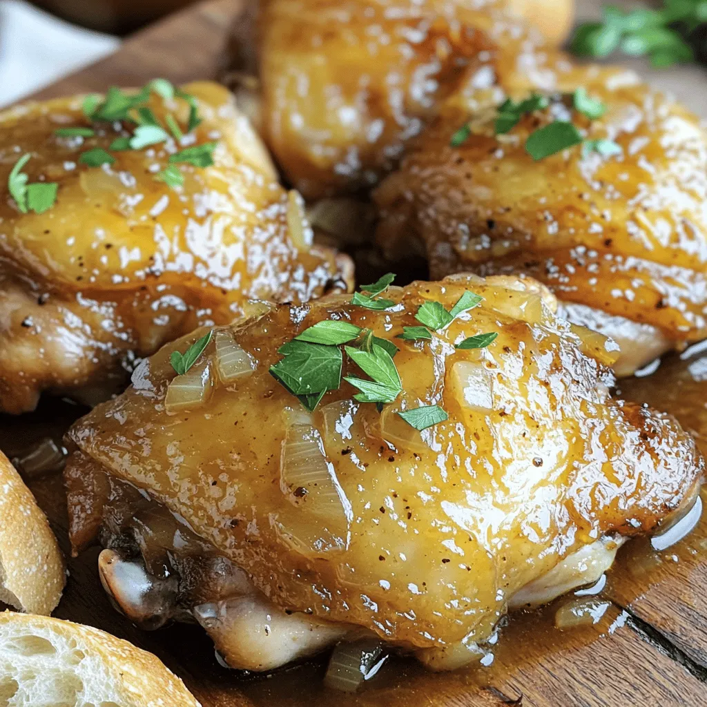 Cider Braised Chicken with Caramelized Onions Delight