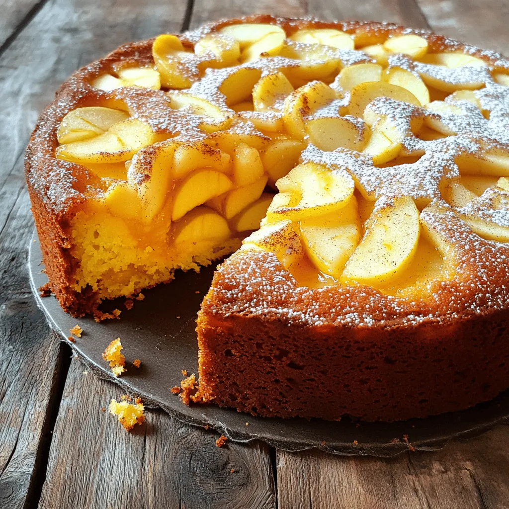 To bake a delicious Swedish apple cake, you need simple, fresh ingredients. Here’s what you will need: - 3 medium-sized apples, peeled, cored, and thinly sliced - 1 teaspoon ground cinnamon - 1 tablespoon fresh lemon juice - 1 cup all-purpose flour - 1 cup granulated sugar - 1/2 cup unsalted butter, softened at room temperature - 2 large eggs - 1 teaspoon baking powder - 1/2 teaspoon baking soda - 1/4 teaspoon fine sea salt - 1/2 cup whole milk - 1 teaspoon pure vanilla extract - Powdered sugar for a delicate dusting Each ingredient plays a key role in flavor and texture. The apples add moisture, while the cinnamon gives a warm spice. The lemon juice brightens the taste, balancing the sweetness. For the flour, ensure it is fresh to avoid off flavors. The butter should be soft but not melted, making it easy to cream with sugar. Eggs help bind the cake and add richness. If you want to enhance the flavor, consider adding a pinch of nutmeg or some chopped nuts. Walnuts or pecans can add crunch. You can also use brown sugar for a deeper flavor or swap in yogurt for the milk for a tangy touch. For the full recipe, refer to the earlier section. Enjoy the process and have fun with these ingredients! First, preheat your oven to 350°F (175°C). This step ensures the cake bakes evenly. If you skip this, your cake may not rise well. Next, grab a 9-inch round cake pan. Lightly grease it with butter or line it with parchment paper. This will help the cake come out easily when it's done. Now, let’s prepare the apple mixture. In a bowl, mix the sliced apples with ground cinnamon and lemon juice. Toss them well and set aside. This allows the apples to soak up the flavors. In a large mixing bowl, add softened butter and granulated sugar. Use a hand mixer or stand mixer to cream them together. Mix until the mixture turns light and fluffy. This should take about 3-5 minutes. Next, crack two large eggs into the bowl, one at a time. Beat well after each egg. Make sure each egg blends in fully before adding the next one. In another bowl, whisk together all-purpose flour, baking powder, baking soda, and fine sea salt. This step helps distribute the leavening agents evenly. Now, mix the dry ingredients into the butter and sugar mixture. Do this slowly, alternating with whole milk. Start and end with the dry mix. Once combined, gently stir in pure vanilla extract for added flavor. Pour half of the batter into the prepared pan. Spread it evenly. Next, layer the marinated apple slices over the batter. Let them fan out for a lovely look. Now, pour the rest of the batter over the apples, covering them well. Place the pan in your preheated oven. Bake for 45-50 minutes. To check if the cake is done, insert a toothpick into the center. It should come out clean or have a few moist crumbs. Once baked, take the cake out of the oven. Let it cool in the pan for about 10 minutes. Then, transfer it to a wire rack to cool completely. This cooling time helps the cake set just right. You can find the full recipe earlier in this article for more details. To get the perfect texture in your cake, use fresh, firm apples. Varieties like Honeycrisp or Granny Smith work great. Slice them thin so they cook evenly. For flavor enhancement, consider adding a pinch of nutmeg or a splash of almond extract. These small tweaks can elevate your cake to new heights. Watch out for common mistakes! Avoid overmixing the batter; this can make your cake tough. Also, don't skip the cooling step. Letting it cool completely helps the cake set properly. For toppings, whipped cream is a classic choice. A scoop of vanilla ice cream adds a nice touch too. You can also sprinkle extra cinnamon on top for flair. When serving, think about how to present it. Use nice dessert plates to make it special. A few fresh apple slices on the side can add color, making your dish pop. For the full recipe, check the earlier section. Enjoy your baking! {{image_4}} You can switch up the apples in this cake. I love using tart apples like Granny Smith. They add a nice zing. You can also try sweeter varieties, like Fuji or Honeycrisp. Each type brings its own flavor to the cake. If you need a gluten-free option, use almond flour or a gluten-free blend. For a vegan version, replace eggs with flaxseed meal mixed with water. Use plant-based butter and milk to keep the texture smooth and rich. Adding nuts or dried fruits can elevate your cake. I suggest walnuts or pecans for crunch. Dried cranberries or apricots add a sweet twist. Mix them in with the apples for a delightful surprise. Don’t forget about spices! A pinch of nutmeg or ginger can add warmth. You can also brighten the flavor with a bit of orange or lemon zest. These small changes can make your Swedish apple cake unique and fun. For the full recipe, check out the earlier sections! To keep your Swedish apple cake fresh, let it cool completely. Then, cover it with plastic wrap or place it in an airtight container. This helps keep moisture in and prevents it from drying out. You can store the cake at room temperature for up to three days. If you want to keep it longer, move it to the fridge. Just remember, this may change the texture a bit. Recommended storage containers include: - Airtight cake domes - Glass or plastic food storage containers - Metal cake tins with tight-fitting lids If you have extra cake, freezing is a great option. First, wrap the cake tightly in plastic wrap. Then, place it in a freezer-safe bag or container. This prevents freezer burn and keeps the cake tasty. You can freeze it for up to three months. To thaw the cake, move it from the freezer to the fridge for several hours or overnight. If you are in a hurry, you can thaw it at room temperature for about an hour. Once thawed, enjoy it as is or warm it slightly in the oven for a cozy treat. You can use several items in place of eggs. Common substitutes include: - 1/4 cup unsweetened applesauce - 1/4 cup mashed banana - 1 tablespoon ground flaxseed mixed with 2.5 tablespoons water These substitutes help bind the ingredients and keep the cake moist. I often recommend applesauce for its mild flavor and moisture. Remember, each substitute brings a unique taste, so pick one that fits your style. Yes, you can use brown sugar! It adds a rich flavor and moisture to the cake. Brown sugar has molasses, which gives your cake a deeper taste. When using brown sugar, keep in mind it may make your cake a bit denser. If you want a lighter texture, stick with granulated sugar. To check if the cake is done, insert a toothpick into the center. If it comes out clean or with a few moist crumbs, the cake is ready. I also recommend looking for a golden-brown top and slightly pulling away from the edges of the pan. These signs indicate the cake has baked well. Swedish apple cake has a rich history in Sweden. This cake is a traditional dessert, often served in homes during gatherings. It celebrates the apple harvest and showcases the flavors of Swedish cuisine. The cake reflects the simple yet delicious cooking style of Sweden, making it a beloved treat. To layer the apples, spread half the batter in the pan first. Then, arrange the apple slices evenly over that layer. I like to fan them out for a nice look. Pour the remaining batter over the apples to cover them well. This method keeps the apples moist and flavorsome while baking. This blog post explored how to make a delicious Swedish apple cake. We covered ingredients, cooking steps, and storage tips. You learned how to choose apples, mix flavors, and bake the cake perfectly. In closing, with simple adjustments, you can make this recipe your own. Enjoy baking and sharing this delightful treat. It's fun and sure to impress. Happy baking!