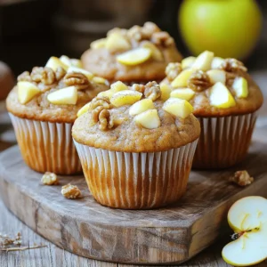 - 2 cups all-purpose flour - 1 cup granulated sugar - 1 tablespoon baking powder - 1 teaspoon baking soda - 1 teaspoon ground cinnamon - ½ teaspoon salt - 1 large egg - ¾ cup milk (preferably whole for richness) - ½ cup vegetable oil (or melted coconut oil for a twist) - 2 cups apples, peeled and diced (use Granny Smith or Honeycrisp for tartness) - ½ cup chopped walnuts (optional, for crunch) - 1 tablespoon brown sugar (for topping) - 1 teaspoon ground cinnamon (for topping) When I bake these muffins, I focus on high-quality ingredients. The all-purpose flour gives a soft texture. Granulated sugar adds sweetness, which balances the apples' tartness. Baking powder and baking soda help the muffins rise nicely. Ground cinnamon gives that warm, cozy flavor we all love. I always use a large egg and whole milk for richness. The vegetable oil keeps the muffins moist. Apples are the star of the show, so I pick fresh Granny Smith or Honeycrisp apples. If you like nuts, chopped walnuts add a nice crunch. For the topping, brown sugar and cinnamon create a sweet crust. This simple mix brings out the flavors even more. You can find the full recipe for exact measurements and steps. Enjoy creating these tasty treats! - Preheat oven to 375°F (190°C). - Prepare muffin tin with liners or grease. Start by heating your oven to the right temperature. This step is key for even baking. While it warms up, get your muffin tin ready. You can use paper liners or grease the cups with butter or oil. This helps the muffins come out easily. - Whisk together flour, sugar, and leavening agents. - Add spices and salt for flavor. In a large bowl, combine all-purpose flour, granulated sugar, baking powder, baking soda, and salt. Use a whisk to mix them well. This ensures your muffins will rise and taste great. Then, add ground cinnamon. This spice gives your muffins that warm, cozy flavor. - Beat egg, milk, and oil until smooth. - Pour into dry ingredient mixture and stir gently. In another bowl, beat one large egg. Add milk and vegetable oil. Mix until smooth and creamy. Then, pour this mixture into the dry ingredients. Stir gently. Don’t worry if it’s a little lumpy; this is normal. Overmixing can make your muffins tough. - Fold in diced apples and walnuts. - Ensure even distribution without overmixing. Now it’s time to add the star ingredients! Fold in your diced apples and walnuts. If you want a little crunch, use walnuts. Just be sure to mix them in evenly, but again, don’t overdo it. We want soft muffins, not rubbery ones. - Fill each muffin cup three-quarters full. - Prepare topping mixture of brown sugar and cinnamon. Using a scoop or spoon, fill each muffin cup about three-quarters full. This allows space for the muffins to rise. In a small bowl, mix brown sugar and ground cinnamon for the topping. Sprinkle it generously on top for a sweet, crunchy finish. - Bake for 18-20 minutes until golden brown. - Cool muffins in tin before transferring to wire rack. Place the muffin tin in your preheated oven. Bake for 18 to 20 minutes. Keep an eye on them until they turn golden brown. To check if they’re done, insert a toothpick in the center. If it comes out clean, they’re ready! Let them cool in the tin for about 5 minutes. Then, move them to a wire rack to cool completely. For the full recipe, visit the Cozy Apple Cinnamon Muffins section. To make great muffins, do not overmix the batter. Overmixing can make your muffins tough. Stir just until the dry and wet ingredients blend. You will see some lumps, and that's okay! Check if the muffins are done by inserting a toothpick in the center. If it comes out clean, your muffins are ready. You can use whole wheat flour instead of all-purpose flour. This makes the muffins healthier and adds a nice nutty flavor. If you want a dairy-free option, try almond milk instead of regular milk. It works well and gives a subtle taste. To make your muffins more tasty, add a splash of vanilla extract or some orange zest. These enhance the flavor of the apples and cinnamon. You can also experiment with different apple varieties. Try using Fuji or Braeburn apples for a sweeter muffin, or stick with Granny Smith for a tart kick. The choice is yours! For more details and a full recipe, check out the Cozy Apple Cinnamon Muffins recipe. {{image_4}} You can easily change your apple cinnamon muffins with seasonal add-ins. Try adding dried cranberries or raisins to give a burst of sweetness. These fruits pair well with apples. For a fall twist, use pumpkin puree. It adds moisture and a rich flavor to your muffins. To make your muffins even more special, add a pinch of nutmeg. This spice brings warmth and depth to the flavor. You might also want to include chocolate chips. They melt into gooey goodness, making your muffins decadent and irresistible. You can adjust the size of your muffins for different occasions. Making mini muffins is great for bite-sized treats. They are perfect for parties or snacks. You can also create a loaf version. This is a fun option for sharing with friends and family. You can find the full recipe for these delightful muffins in the earlier section. Enjoy experimenting! To keep your apple cinnamon muffins fresh, store them at room temperature. Place them in an airtight container. This helps maintain their soft texture and flavor. If your kitchen is warm, you can refrigerate them. However, this may change their texture slightly. Always ensure the container seals tightly to keep out moisture. You can freeze your muffins for later enjoyment. Start by letting them cool completely. Then, wrap each muffin in plastic wrap. Place the wrapped muffins in a freezer-safe bag or container. This protects them from freezer burn. To thaw, simply take out a muffin and leave it at room temperature for about an hour. You can also use the microwave for a quick thaw. Just heat for about 15-20 seconds until warm. At room temperature, muffins last about 2-3 days. After this, they may start to dry out. Always check for freshness before eating. Look for any signs of mold or off smells. If you’re unsure, it's best to discard them. For longer storage, freezing is your best option. You can check if the muffins are done by using a toothpick. Insert it into the center of a muffin. If it comes out clean, the muffins are ready. Look for a golden brown color on top. They should spring back when you touch them lightly. If they are still wet inside, bake for a few more minutes. Yes, you can make these muffins gluten-free. Use a gluten-free flour blend instead of all-purpose flour. Look for blends that contain xanthan gum. This helps replace the structure of gluten. You can also use almond flour or oat flour. Just know these options may change the texture. For the best flavor, use Granny Smith or Honeycrisp apples. Granny Smith adds a nice tartness. Honeycrisp offers a sweet and crunchy bite. These apples hold their shape well when baked. Avoid apples that turn mushy, like Red Delicious. Yes, you can skip the nuts if you want. Just leave them out of the batter. If you want some crunch, try adding oats instead. You can also add seeds like pumpkin or sunflower seeds. This keeps the muffins nut-free and still tasty. We explored how to make delicious apple cinnamon muffins. The ingredients, steps, and tips help you bake them perfectly. Remember, do not overmix the batter for the best texture. Try different flavors and store them properly for freshness. You can even freeze extras for later. With these guidelines, you'll impress friends and family with your baking skills. Happy baking!
