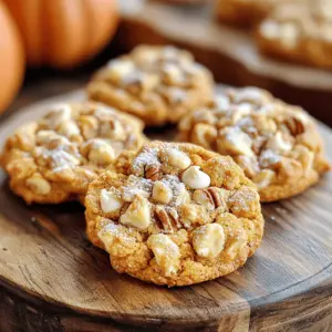 To make Crumbl Pumpkin Pie Cookies, you need the following key ingredients: - 1 cup unsalted butter, softened to room temperature - 1 cup packed brown sugar - 1/2 cup granulated sugar - 1 large egg, at room temperature - 1 teaspoon pure vanilla extract - 1 cup pure pumpkin puree (not pumpkin pie filling) - 3 1/4 cups all-purpose flour - 1 teaspoon baking soda - 2 teaspoons pumpkin pie spice - 1/2 teaspoon salt - 1 cup white chocolate chips These ingredients create a soft, chewy cookie with rich pumpkin flavor. You can add a few optional ingredients to enhance the taste: - 1/2 cup chopped pecans (for added crunch) - A pinch of cinnamon or nutmeg (for extra warmth) These options elevate the flavor profile and add texture to your cookies. If you have dietary needs or run out of an ingredient, you can make substitutions: - Use coconut oil instead of butter for a dairy-free option. - Swap granulated sugar with coconut sugar for a lower glycemic index. - Substitute all-purpose flour with a gluten-free blend if needed. These swaps help you customize the recipe while keeping the essence of Crumbl Pumpkin Pie Cookies. For the full recipe, check out the detailed instructions above. To make Crumbl Pumpkin Pie Cookies, start by preheating your oven to 350°F (175°C). Prepare two baking sheets with parchment paper for easy removal. In a large mixing bowl, add 1 cup of softened butter, 1 cup of packed brown sugar, and 1/2 cup of granulated sugar. Use a mixer to beat these together until the mix is light and fluffy, about 2 to 3 minutes. Next, crack in 1 large egg and pour in 1 teaspoon of pure vanilla extract. Mix until it looks smooth. Now, gently fold in 1 cup of pure pumpkin puree. It should blend well and have no lumps. In another bowl, whisk together 3 1/4 cups of all-purpose flour, 1 teaspoon of baking soda, 2 teaspoons of pumpkin pie spice, and 1/2 teaspoon of salt. Gradually add this dry mix to the wet mix. Use a spatula to fold it in gently until just combined. Be careful not to overmix. Finally, fold in 1 cup of white chocolate chips and 1/2 cup of chopped pecans if you want some crunch. Using a cookie scoop or a tablespoon, drop rounded balls of dough onto your prepared baking sheets. Space them about 2 inches apart. Place the sheets in your preheated oven. Bake for 10 to 12 minutes. Keep an eye on them! The edges should be lightly golden, and the centers might look slightly underbaked. This is normal and adds to the chewiness of the cookies. After baking, take the sheets out of the oven. Let the cookies cool on the sheets for 5 minutes. After that, carefully move them to wire racks to cool completely. For serving, arrange the cookies on a festive platter. Dust them with powdered sugar for a nice touch. You can also serve them with a small bowl of cream cheese frosting for dipping. This adds even more autumn flavor to your treat. Enjoy your Crumbl Pumpkin Pie Cookies! For the full recipe, check out the details above. To get soft and chewy Crumbl Pumpkin Pie Cookies, focus on mixing. After you combine the wet and dry ingredients, stop mixing when just combined. Overmixing can lead to tough cookies. Also, let the dough chill for 30 minutes before baking. This helps the cookies hold their shape and stay soft. The pumpkin puree adds moisture, so don’t worry if they look a bit underbaked. Many people make mistakes that can ruin these cookies. One common error is using pumpkin pie filling instead of pure pumpkin puree. The filling has added sugar and spices, which can throw off the balance. Another mistake is not measuring flour correctly. Too much flour can lead to dry cookies. I recommend spooning flour into the measuring cup and leveling it off with a knife for accuracy. You can boost the flavor of your cookies in several ways. Try adding a pinch of nutmeg for warmth or some cinnamon for extra spice. You can also mix in some chopped nuts, like pecans or walnuts, for added crunch. For a creamy finish, serve the cookies with a side of cream cheese frosting or drizzle some over the top. These enhancements can elevate your cookies and make them truly special. For the full recipe, check out the details above. {{image_4}} You can make these cookies gluten-free! Just swap regular flour for a gluten-free blend. Many brands offer great mixes that work well in cookies. Look for a blend that includes xanthan gum. This will help the cookies hold together and stay soft. Follow the same steps in the recipe, and you’ll have tasty gluten-free cookies. To make vegan Crumbl Pumpkin Pie Cookies, replace the egg with flaxseed meal. Mix one tablespoon of flaxseed with three tablespoons of water. Let it sit for five minutes to thicken. You can also use vegan butter instead of regular butter. The rest of the recipe remains the same, and you still get that delicious fall flavor! Think about adding fun ingredients! Dried cranberries give a tart twist. They also add a pop of color. Chopped walnuts or pecans can increase crunch. You can also try mixing in white chocolate chips with dark chocolate ones for a rich flavor combo. Just make sure not to overdo it; keep the balance of flavors in check. To keep your Crumbl Pumpkin Pie Cookies fresh, store them in an airtight container. This helps maintain their soft and chewy texture. Place a slice of bread in the container. This slice helps the cookies stay moist. Make sure to keep the cookies at room temperature. They can stay fresh for about one week. If you want to save some cookies for later, freezing works well. First, let the cookies cool completely. Then, place them in a single layer on a baking sheet. Freeze them for about an hour. Once frozen, transfer the cookies to a freezer-safe bag or container. They can last for up to three months in the freezer. When you want to enjoy them, just thaw at room temperature. To bring back that fresh-baked taste, gently reheat the cookies. Preheat your oven to 350°F (175°C). Place the cookies on a baking sheet. Heat them for about 5-7 minutes. Keep an eye on them to avoid overbaking. Enjoy your warm and gooey cookies just like they came out of the oven! Crumbl Pumpkin Pie Cookies are a warm blend of sweet and spicy. You will taste rich pumpkin and cozy spices like cinnamon and nutmeg. The white chocolate adds a creamy sweetness that balances the spices. Each bite is like a hug from fall, making it a perfect treat for the season. To make sure your cookies are chewy, do not overmix the dough. Mix just until the dry and wet ingredients combine. Also, take them out of the oven when they are slightly underbaked. The centers should look soft, but the edges should be lightly golden. Letting them cool on the baking sheets helps them stay soft and chewy. You can find Crumbl Pumpkin Pie Cookies at any Crumbl store. They often offer a rotating menu of cookies, so check their website for the latest flavors. If you want to enjoy these cookies at home, follow the Full Recipe to bake your own batch. Yes, you can customize this recipe for dietary needs. For a gluten-free version, use a gluten-free flour blend. If you need it vegan, substitute the butter with a plant-based option and use a flax egg instead of a real egg. You can also leave out the white chocolate for a lower-sugar option. Crumbl Pumpkin Pie Cookies can last up to a week when stored properly. Keep them in an airtight container at room temperature. If you want them to last longer, you can freeze them. Make sure to wrap them well to prevent freezer burn. When ready to eat, thaw them at room temperature. This post covered key ingredients, step-by-step directions, and helpful tips for Crumbl Pumpkin Pie Cookies. I shared variations for gluten-free and vegan options, plus storage tips to keep cookies fresh. Remember, baking is both fun and rewarding. You can customize your cookies to fit your needs or tastes. With these guidelines, you're now ready to bake delicious cookies that will impress everyone. Enjoy your baking adventure!