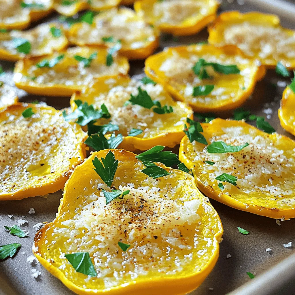 Crispy Garlic Parmesan Squash Chips Tasty Snack Idea