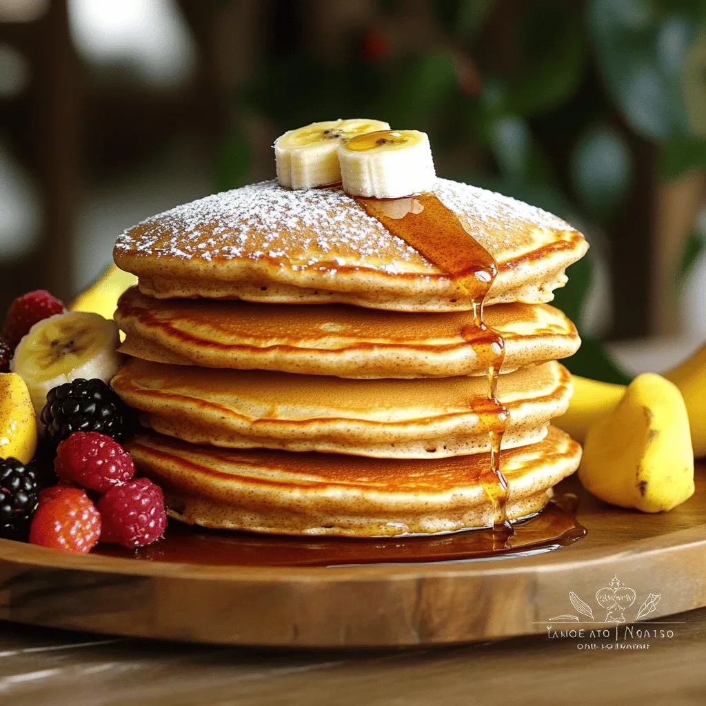 For my Cinnamon Brown Sugar Pancakes, I use simple, fresh ingredients. Each one adds to the flavor. Here are the key ingredients: - 1 cup all-purpose flour - 2 tablespoons packed brown sugar - 1 teaspoon baking powder - 1/2 teaspoon baking soda - 1/2 teaspoon ground cinnamon - 1/4 teaspoon salt - 1 cup buttermilk (or substitute with 1 cup milk plus 1 tablespoon vinegar) - 1 large egg - 2 tablespoons unsalted butter, melted (plus more for cooking) - 1 teaspoon pure vanilla extract Measuring ingredients helps keep the pancakes tasty and fluffy. I always use precise amounts: - Flour: 1 cup — this forms the base. - Brown sugar: 2 tablespoons — it adds sweetness and depth. - Baking powder: 1 teaspoon — this helps the pancakes rise. - Baking soda: 1/2 teaspoon — it works with the buttermilk for fluffiness. - Ground cinnamon: 1/2 teaspoon — this brings warmth and spice. - Salt: 1/4 teaspoon — a little salt enhances all the flavors. - Buttermilk: 1 cup — it makes the batter rich and tangy. - Egg: 1 large — it binds everything together. - Butter: 2 tablespoons, melted — this adds moisture and flavor. - Vanilla extract: 1 teaspoon — it gives a lovely aroma. To make the pancakes even more fun, I love adding extras. Here are some tasty options: - Chopped nuts: 1/4 cup of walnuts or pecans for crunch. - Chocolate chips: 1/4 cup for a sweet surprise. - Fresh fruit: Sliced bananas or berries for a bright finish. - Maple syrup: A drizzle adds sweetness and pairs perfectly. These ingredients and add-ins make my pancakes truly irresistible! For the full recipe, check out the details above. Start by gathering your dry ingredients. In a large bowl, add the all-purpose flour, packed brown sugar, baking powder, baking soda, ground cinnamon, and salt. Whisk them together until they mix well. This step is key for even flavor in every bite. Make sure there are no lumps in your dry mix. Next, take another bowl for the wet ingredients. Pour in the buttermilk, or use milk with a splash of vinegar if you like. Add the large egg, melted butter, and vanilla extract. Whisk these until they blend smoothly. This mixture will bring moisture and richness to your pancakes. Now, it’s time to cook! Heat a non-stick skillet over medium heat. Once it’s warm, add a little butter to coat the pan. Pour about 1/4 cup of batter for each pancake. Cook until you see bubbles on top and the edges look set—this takes around 2-3 minutes. Flip and cook for another 1-2 minutes until golden brown. Repeat with the rest of the batter, adding butter to the pan as needed. For extra fun, check out the full recipe for more details on toppings and serving ideas! To make your pancakes fluffy, use fresh baking powder. Old baking powder loses its strength. Mix wet and dry ingredients separately before combining. This keeps the batter light. Avoid overmixing the batter; lumps are okay. Let the batter rest for a few minutes. This helps create air bubbles. Heat your skillet on medium. If it's too hot, pancakes may burn. Use a non-stick skillet for easy flipping. Grease the skillet with a small amount of butter. This adds flavor and prevents sticking. Pour 1/4 cup of batter for each pancake. Watch for bubbles before flipping. This shows they are ready to turn. To enhance flavor, try adding a pinch of nutmeg or extra cinnamon. You can also mix in chocolate chips or nuts. This adds a nice crunch and sweetness. For a unique taste, swap brown sugar with maple syrup in the batter. You can also adjust sweetness by adding more or less sugar. For the complete recipe, check the [Full Recipe]. {{image_4}} You can switch up the flour in this recipe. Try using whole wheat flour for a nuttier taste. Almond flour works well too, giving your pancakes a gluten-free option. For sweeteners, feel free to explore. Maple sugar or coconut sugar can add unique flavors while keeping it sweet. Each change brings a new twist! Add a dash of vanilla extract for a warm touch. You can also mix in ground nutmeg for a spicier note. If you enjoy citrus, a bit of orange zest brightens the flavor. Experiment with these additions to find your favorite mix. Each flavor infusion can change how you enjoy these pancakes. Toppings can make or break your pancake experience. Try fresh fruit like sliced strawberries or blueberries for a pop of color and taste. A dollop of Greek yogurt adds creaminess and protein. You can also drizzle honey or pure maple syrup for sweetness. For a crunchy texture, sprinkle some granola or nuts on top. Each topping brings its own flair to your dish! For the full recipe, check out the Cinnamon Brown Sugar Delight Pancakes. After cooking, let the pancakes cool. Place them in a single layer on a plate. Cover them with plastic wrap or foil. If you have a lot, stack them with parchment paper in between. This keeps them from sticking together. Store the covered pancakes in the fridge for up to three days. To reheat, use a skillet over low heat. Add a little butter to the pan. Warm each pancake for about 1-2 minutes on each side. This method keeps them soft and tasty. You can also use a microwave. Place a pancake on a plate and cover it with a damp paper towel. Heat for 20-30 seconds until warm. To freeze pancakes, first, cool them completely. Lay them flat in a single layer on a baking sheet. Freeze for about an hour until solid. Then, stack them with parchment paper in between. Place them in a freezer-safe bag or container. You can keep frozen pancakes for up to two months. When ready to use, thaw them in the fridge overnight. Reheat as mentioned above for a quick breakfast! For the full recipe, don't forget to check the details shared earlier! Yes, you can use regular milk. To mimic buttermilk, add 1 tablespoon of vinegar to 1 cup of milk. Let it sit for about 5 minutes. This mixture works great and gives you that tangy flavor. If you need an egg substitute, try using 1/4 cup of unsweetened applesauce. You can also use 1/4 cup of mashed banana. Both options keep the pancakes moist and add a hint of sweetness. You can use a mix of baking soda and vinegar as a substitute. For every teaspoon of baking powder, use 1/4 teaspoon of baking soda and 1/2 teaspoon of vinegar. This mix will help your pancakes rise nicely. I covered the key ingredients and steps for making cinnamon brown sugar pancakes. We explored tips for fluffiness and variations for your taste. You can enjoy your leftovers with easy storage and reheating methods. With this knowledge, you can make delicious pancakes anytime. Get creative with flavors and toppings! Always feel free to tweak the recipe to fit your needs. Happy cooking!