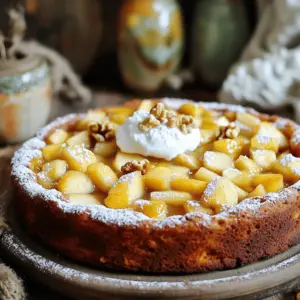 - 3 medium-sized apples, peeled, cored, and diced into small chunks - 3 large eggs, at room temperature - 1 cup almond butter (or your preferred nut butter) - 1/2 cup pure maple syrup (or honey for a different flavor) - 1 tablespoon pure vanilla extract - 1 teaspoon baking soda - 1/2 teaspoon ground cinnamon - 1/4 teaspoon freshly grated nutmeg (optional, but recommended for warmth) - A pinch of salt to balance flavors - 1/2 cup chopped walnuts or pecans (optional for added crunch) Each ingredient plays a key role in creating the perfect flourless apple cake. The apples bring natural sweetness and moisture. Eggs provide structure and richness. Almond butter serves as a creamy base, while maple syrup adds a touch of sweetness. The baking soda helps the cake rise, making it light. Spices like cinnamon and nutmeg add warmth and depth. A touch of salt enhances all the flavors. If you want a little crunch, add walnuts or pecans. This recipe is simple and fun. You will enjoy baking it. Check out the Full Recipe for detailed steps and tips! - Preheat the oven to 350°F (175°C). - Prepare an 8-inch round cake pan by greasing it with cooking spray or lining it with parchment paper. - Crack three large eggs into a bowl and whisk them until frothy. - Add 1 cup of almond butter, 1/2 cup of pure maple syrup, and 1 tablespoon of pure vanilla extract to the eggs. Mix everything until smooth. - In another bowl, toss 3 diced apples with 1 teaspoon of baking soda, 1/2 teaspoon of ground cinnamon, and a pinch of salt. If you like warmth, add 1/4 teaspoon of freshly grated nutmeg. - Fold the apple mixture into the wet ingredients gently. Be careful not to over-mix. - Pour the batter into the prepared pan. Smooth the top with a spatula. - Bake for 25 to 30 minutes. Check for doneness by inserting a toothpick into the center. It should come out clean when the cake is ready. For the full recipe, refer to the earlier section. Enjoy making this delicious flourless apple cake! To get the best texture, whisk your eggs thoroughly. This step makes the cake light and fluffy. You want to see bubbles in the egg mixture. Next, do not over-mix the batter. Gently fold in the apples and other ingredients. This keeps the cake airy and soft. Check the cake's doneness with a toothpick. Insert it into the center. If it comes out clean, your cake is ready. Rotate the cake halfway through baking. This helps it cook evenly, avoiding any hot spots in your oven. Dust the cake with powdered sugar for a nice look. Use a fine sieve to sprinkle it lightly. This adds a sweet touch. For a creamy bite, serve the cake with whipped cream or ice cream. Both choices enhance the flavors and make your dessert even more enjoyable. For the full recipe, check the detailed steps above. {{image_4}} You can change the nut butter for different tastes. Try peanut butter or cashew butter instead of almond butter. Each brings its own unique flavor profile. You can also add cocoa powder for a chocolate twist. This simple change creates a rich, decadent cake that satisfies chocolate cravings. If you want a twist, use pears or peaches instead of apples. These fruits add their own sweetness and flavor. You can also mix in dried fruits or berries, like raisins or blueberries. These additions create bursts of flavor in every bite. To make this cake vegan, replace eggs with flax eggs. Mix one tablespoon of ground flaxseed with three tablespoons of water. Let it sit until it thickens. You can also use a different sweetener, like agave syrup, to keep it vegan. For gluten-free options, ensure your nut butter is gluten-free. You can also use gluten-free oats as a substitute for almond butter. These easy swaps make this recipe fit many diets. For more details, check the Full Recipe. To keep your flourless apple cake fresh, wrap it well. Use plastic wrap or store it in an airtight container. This helps keep moisture in. You can refrigerate it for about five days. If you want to store it longer, freeze it. Cut the cake into slices, wrap each slice, and place them in a freezer bag. It can last up to three months in the freezer. When you want to enjoy your cake again, reheating is easy. You can use the oven or microwave. For the oven, preheat it to 350°F (175°C). Place the cake on a baking sheet and warm it for about 10 to 15 minutes. This method helps keep the cake's texture. If you're using a microwave, heat a slice for about 20 to 30 seconds. This keeps the cake moist but be careful not to overheat. Enjoy your warm, delicious cake! Yes, you can use honey instead of maple syrup. Honey adds a lovely flavor, but it is sweeter. You can also try agave nectar for a milder taste. Remember, if you use honey, reduce the liquid in the recipe slightly. Brown sugar can work too, but it will change the cake's texture. Each sweetener gives a unique taste, so choose what you like best. To make this recipe nut-free, substitute almond butter with sunflower seed butter. It has a similar creamy texture and taste. You can also use soy nut butter. Just ensure that your nut-free butter is safe for your needs. The flavor will differ, but it still makes a tasty cake! You can serve this cake with whipped cream or vanilla ice cream. Both add a nice creaminess. For drinks, I recommend tea or coffee. A light herbal tea pairs well too. You can also serve it with a scoop of yogurt for a fresh twist. The options are endless! Flourless cakes have a denser texture compared to regular cakes. They are moist and rich. The apples keep the cake juicy, while the nut butter gives a creamy feel. This combo makes each bite delightful! Regular cakes tend to be lighter and fluffier, but the flourless version offers a unique experience. This blog post covered a delicious flourless apple cake recipe. We explored the simple ingredients, step-by-step instructions, and helpful baking tips. You learned about flavor and dietary variations, plus storage and reheating advice. Enjoy experimenting with this recipe. Whether you stick to the basics or try new variations, this cake is sure to please. Happy baking!