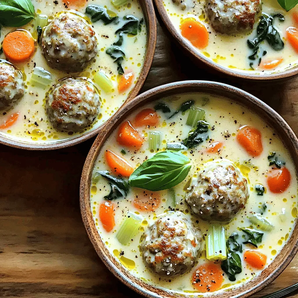 Creamy Italian Meatball Soup Comforting and Hearty Dish