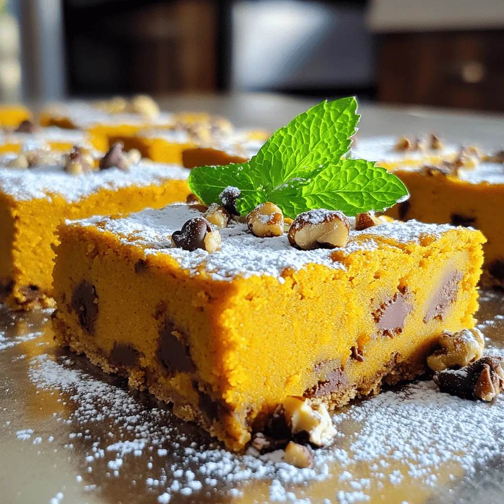 Pumpkin Bars Delightful Fall Flavor Recipe