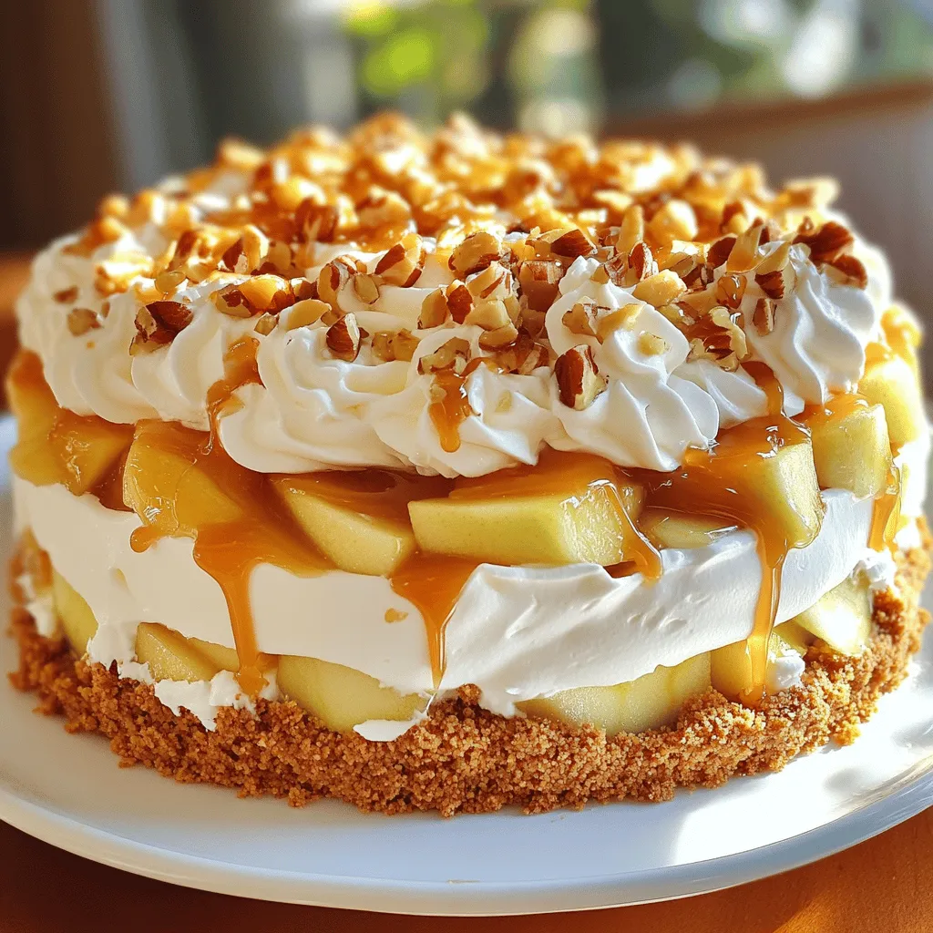 No Bake Caramel Apple Cake Easy and Delicious Dessert