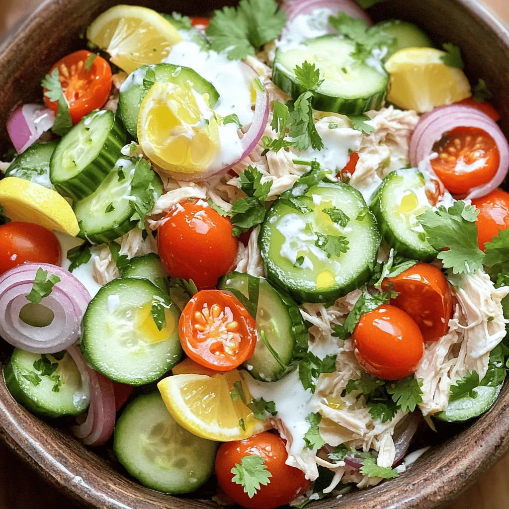 Fresh Cucumber Chicken Salad Tasty and Light Dish