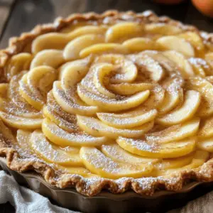To make this delightful pie, gather these simple ingredients: - 2 medium apples, peeled, cored, and thinly sliced - 1 cup granulated sugar - 1 cup whole milk - 1/2 cup all-purpose flour - 1/2 cup unsalted butter, melted - 3 large eggs - 1 teaspoon pure vanilla extract - 1/4 teaspoon fine salt - 1 teaspoon ground cinnamon - Optional: powdered sugar for a finishing touch You can add a few special touches to enhance your pie's flavor: - 1/2 teaspoon nutmeg for warmth - 1 tablespoon lemon juice for brightness - 1/4 cup chopped nuts for crunch These additions can make your pie even more delicious and unique. If you have specific dietary needs, here are some substitutes: - Use almond milk instead of whole milk for a dairy-free option. - Replace all-purpose flour with gluten-free flour for a gluten-free pie. - Try coconut oil or margarine in place of unsalted butter for a dairy-free choice. These substitutions will help you enjoy this pie no matter your dietary restrictions. To start making the Apple Custard Impossible Pie, gather all your ingredients. You will need two medium apples, sugar, milk, flour, butter, eggs, vanilla extract, salt, and cinnamon. First, preheat your oven to 350°F (175°C). Next, grease a 9-inch pie dish with butter or a non-stick spray. This step helps the pie come out easily after baking. In a large bowl, mix the sugar, milk, flour, melted butter, eggs, vanilla, salt, and cinnamon. Whisk it until smooth. Pour this batter into your prepared pie dish. Now, take your thinly sliced apples and arrange them evenly on top of the batter. It’s amazing how the apples sink into the batter as it bakes, creating a tasty custard layer. Now it’s time to bake! Place the pie dish in your preheated oven. Bake for 45 to 50 minutes. Keep an eye on it. The pie is done when the top turns golden brown. A toothpick inserted in the center should come out clean. This tells you the pie is set and ready to enjoy. Once your pie is baked, remove it from the oven and let it cool for a few minutes. This cooling time lets the custard set up nicely. Slice the pie into wedges to serve. For a special touch, dust each slice with powdered sugar just before serving. You can pair it with whipped cream or vanilla ice cream for a delicious finish. Enjoy each bite of this delightful dessert! For the complete recipe, check the [Full Recipe]. To get the best custard texture in your pie, follow these steps. First, whisk your batter well. This helps mix air into the mixture. The air creates a light and fluffy custard. Next, do not overbake the pie. Keep an eye on it in the oven. When the top is golden brown, it is done. A toothpick should come out clean when inserted in the center. This means the custard is set but still soft. Slicing can be tricky with custard pies. Wait for the pie to cool a bit before slicing. This helps the custard firm up. Use a sharp knife for clean cuts. If the slices stick, run the knife under warm water. For serving, use a pie server for easy lifting. Place each slice on a plate. You can also serve it warm or at room temperature. You can add more flavor to your pie easily. Try mixing in some chopped nuts or raisins. A sprinkle of nutmeg can give it a warm spice. For a pretty finish, dust the top with powdered sugar. Serving with whipped cream or ice cream makes it even better. You can also add a drizzle of caramel sauce. These little touches will wow your guests! For the full recipe, check out the links throughout the article. {{image_4}} You can change the apples for other fruits. Pears work great in this pie. They add a sweet, soft texture. You can also use peaches or berries for a fresh flavor. Each fruit gives a different taste and look to the pie. Mix and match to find your favorite combo! To make this pie gluten-free, swap the all-purpose flour with a gluten-free blend. Look for blends that include xanthan gum. This helps keep the pie's texture. You can also use almond flour for a nutty flavor. Watch the bake time as gluten-free pies can cook faster. You can change the pie to fit the seasons. In fall, add spices like nutmeg or cloves for warmth. In summer, use fresh berries and a hint of lemon zest for brightness. For winter, a splash of eggnog can give a festive flair. Each season brings new flavors to enjoy! To keep your Apple Custard Impossible Pie fresh, let it cool first. Once cool, cover it with plastic wrap or aluminum foil. You can also place it in an airtight container. Store it in the fridge for up to four days. Keeping it covered helps prevent it from drying out. If you want to save the pie for later, freezing works well. Wrap the pie tightly in plastic wrap, then in foil. This helps to protect it from freezer burn. You can freeze it for up to three months. When ready to enjoy, let it thaw in the fridge overnight. To reheat the pie, preheat your oven to 350°F (175°C). Place the pie on a baking sheet and cover it with foil. This helps to keep the moisture in. Bake for about 15-20 minutes or until warm. If you want a crispy top, remove the foil for the last five minutes. Enjoy your delicious pie just like when it was fresh! An Impossible Pie is a unique dessert that makes its own crust as it bakes. You mix all the ingredients, pour them into a dish, and magic happens! The batter separates during baking. It forms a rich custard and a golden crust at the same time. This pie is easy to make and tastes incredible. Yes, you can use other types of apples. I love using Granny Smith for their tartness. Honeycrisp adds sweetness and crunch. You can also try Fuji or Gala apples. Each type will give a different flavor and texture. Just make sure the apples are firm and fresh. Apple Custard Impossible Pie lasts for about 3 to 4 days in the fridge. Store it in an airtight container to keep it fresh. You can also freeze it for up to 2 months. Just thaw it in the fridge before serving. Enjoy every slice! For the complete recipe, check the Full Recipe link. In this blog post, we explored the Apple Custard Impossible Pie. We covered all the ingredients, from the main list to tasty substitutions. You learned step-by-step how to prepare, bake, and cool your pie. I shared tips for perfect texture and serving. We also discussed fun variations and how to store leftovers. Making pie is fun and easy. You can impress friends and family with your skills. Enjoy creating your delicious pie that suits everyone’s taste!